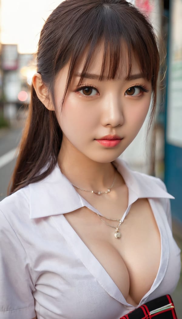 Tags: 21872187, SDXL
{"3": {"inputs": {"seed": 290366710542080, "steps": 32, "cfg": 6.43, "sampler_name": "dpmpp_2m", "scheduler": "karras", "denoise": 1.0, "model": ["27", 0], "positive": ["6", 0], "negative": ["7", 0], "latent_image": ["5", 0]}, "class_type": "KSampler"}, "4": {"inputs": {"ckpt_name": "juggernautxl.safetensors"}, "class_type": "CheckpointLoaderSimple"}, "5": {"inputs": {"width": 768, "height": 1344, "batch_size": 1}, "class_type": "EmptyLatentImage"}, "6": {"inputs": {"text": "23 year old girl, (japanese:1.06), (sexy lips:1.14), (detailed face:1.03), (idol:1.09), (beautiful eyes:1.06), (blush:1.02), (double eyelids:0.97), (seductive pose:1.12), (cute:1.10), (seductive facial expression:1.13), (slim:1.06), (eyelashes:1.06), (in a seductive pose:1.07), (large perky breasts:0.98), (cleavage:1.03), (thigh gap:1.06), (school uniform:1.11), choker, busy street, (textured skin:1.05), (detailed skin:1.05), (RAW:1.03), (portra:1.02), (soft lighting:1.07), (candid cinema:1.01), (skin fuzz:1.04), (natural looking skin:1.02), (film:1.06)", "clip": ["27", 1]}, "class_type": "CLIPTextEncode"}, "7": {"inputs": {"text": "(watermark:1.07), (distorted:1.13), (twisted:1.07), (bad hands:1.06), (open mouth:1.06), (worst quality:1.05), (low resolution:1.10)", "clip": ["27", 1]}, "class_type": "CLIPTextEncode"}, "8": {"inputs": {"samples": ["3", 0], "vae": ["4", 2]}, "class_type": "VAEDecode"}, "25": {"inputs": {"lora_name": "nudify_xl.safetensors", "strength_model": 0.23, "strength_clip": 0.11, "model": ["4", 0], "clip": ["4", 1]}, "class_type": "LoraLoader"}, "26": {"inputs": {"lora_name": "shirtlift_SDXL_v2.safetensors", "strength_model": 0.18, "strength_clip": 0.07, "model": ["25", 0], "clip": ["25", 1]}, "class_type": "LoraLoader"}, "27": {"inputs": {"lora_name": "PerfectEyesXL.safetensors", "strength_model": 0.03, "strength_clip": 0.13, "model": ["26", 0], "clip": ["26", 1]}, "class_type": "LoraLoader"}, "30": {"inputs": {"model_name": "4x_NMKD-Superscale-SP_178000_G.pth"}, "class_type": "UpscaleModelLoader"}, "31": {"inputs": {"upscale_model": ["30", 0], "image": ["8", 0]}, "class_type": "ImageUpscaleWithModel"}, "32": {"inputs": {"upscale_method": "lanczos", "scale_by": 0.5, "image": ["31", 0]}, "class_type": "ImageScaleBy"}, "33": {"inputs": {"pixels": ["32", 0], "vae": ["4", 2]}, "class_type": "VAEEncode"}, "34": {"inputs": {"seed": 290366710542080, "steps": 32, "cfg": 6.43, "sampler_name": "dpmpp_2m", "scheduler": "karras", "denoise": 0.3, "model": ["27", 0], "positive": ["6", 0], "negative": ["7", 0], "latent_image": ["33", 0]}, "class_type": "KSampler"}, "36": {"inputs": {"samples": ["34", 0], "vae": ["4", 2]}, "class_type": "VAEDecode"}, "39": {"inputs": {"filename_prefix": "comfyapi-1715851331723", "images": ["36", 0]}, "class_type": "SaveImage"}}