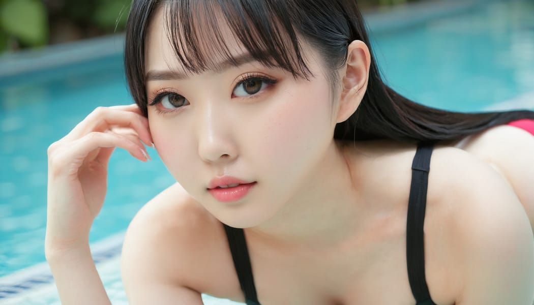 Tags: 21872187, SDXL
{"3": {"inputs": {"seed": 220468497037019, "steps": 32, "cfg": 6.67, "sampler_name": "dpmpp_2m", "scheduler": "karras", "denoise": 1.0, "model": ["27", 0], "positive": ["6", 0], "negative": ["7", 0], "latent_image": ["5", 0]}, "class_type": "KSampler"}, "4": {"inputs": {"ckpt_name": "juggernautxl.safetensors"}, "class_type": "CheckpointLoaderSimple"}, "5": {"inputs": {"width": 1344, "height": 768, "batch_size": 1}, "class_type": "EmptyLatentImage"}, "6": {"inputs": {"text": "24 year old girl, (japanese:0.95), (chinese:1.00), (sexy lips:1.11), (cute:1.09), (idol:1.12), (pale skin:1.00), (slim:0.99), (seductive facial expression:1.14), (blush:1.11), (eyelashes:0.99), (seductive pose:1.14), (detailed face:1.08), (beautiful eyes:1.14), (temptress:1.03), (double eyelids:1.02), (in a seductive pose:0.98), (large perky breasts:0.95), (cleavage:1.06), (thigh gap:1.01), (in a swimsuit:1.13) at a pool, (film:1.00), (soft lighting:1.06), (detailed skin:1.01), (natural looking skin:1.06), (skin fuzz:1.03), (portra:1.04), (candid cinema:1.07), (RAW:1.05), (textured skin:1.03)", "clip": ["27", 1]}, "class_type": "CLIPTextEncode"}, "7": {"inputs": {"text": "(watermark:1.05), (worst quality:1.10), (bad hands:1.10), (low resolution:1.09), (twisted:1.14), (distorted:1.12), (open mouth:1.08)", "clip": ["27", 1]}, "class_type": "CLIPTextEncode"}, "8": {"inputs": {"samples": ["3", 0], "vae": ["4", 2]}, "class_type": "VAEDecode"}, "25": {"inputs": {"lora_name": "nudify_xl.safetensors", "strength_model": 0.11, "strength_clip": 0.13, "model": ["4", 0], "clip": ["4", 1]}, "class_type": "LoraLoader"}, "26": {"inputs": {"lora_name": "shirtlift_SDXL_v2.safetensors", "strength_model": 0.16, "strength_clip": 0.12, "model": ["25", 0], "clip": ["25", 1]}, "class_type": "LoraLoader"}, "27": {"inputs": {"lora_name": "PerfectEyesXL.safetensors", "strength_model": 0.16, "strength_clip": 0.0, "model": ["26", 0], "clip": ["26", 1]}, "class_type": "LoraLoader"}, "30": {"inputs": {"model_name": "4x_NMKD-Superscale-SP_178000_G.pth"}, "class_type": "UpscaleModelLoader"}, "31": {"inputs": {"upscale_model": ["30", 0], "image": ["8", 0]}, "class_type": "ImageUpscaleWithModel"}, "32": {"inputs": {"upscale_method": "lanczos", "scale_by": 0.5, "image": ["31", 0]}, "class_type": "ImageScaleBy"}, "33": {"inputs": {"pixels": ["32", 0], "vae": ["4", 2]}, "class_type": "VAEEncode"}, "34": {"inputs": {"seed": 220468497037019, "steps": 32, "cfg": 6.67, "sampler_name": "dpmpp_2m", "scheduler": "karras", "denoise": 0.3, "model": ["27", 0], "positive": ["6", 0], "negative": ["7", 0], "latent_image": ["33", 0]}, "class_type": "KSampler"}, "36": {"inputs": {"samples": ["34", 0], "vae": ["4", 2]}, "class_type": "VAEDecode"}, "39": {"inputs": {"filename_prefix": "comfyapi-1714036749396", "images": ["36", 0]}, "class_type": "SaveImage"}}