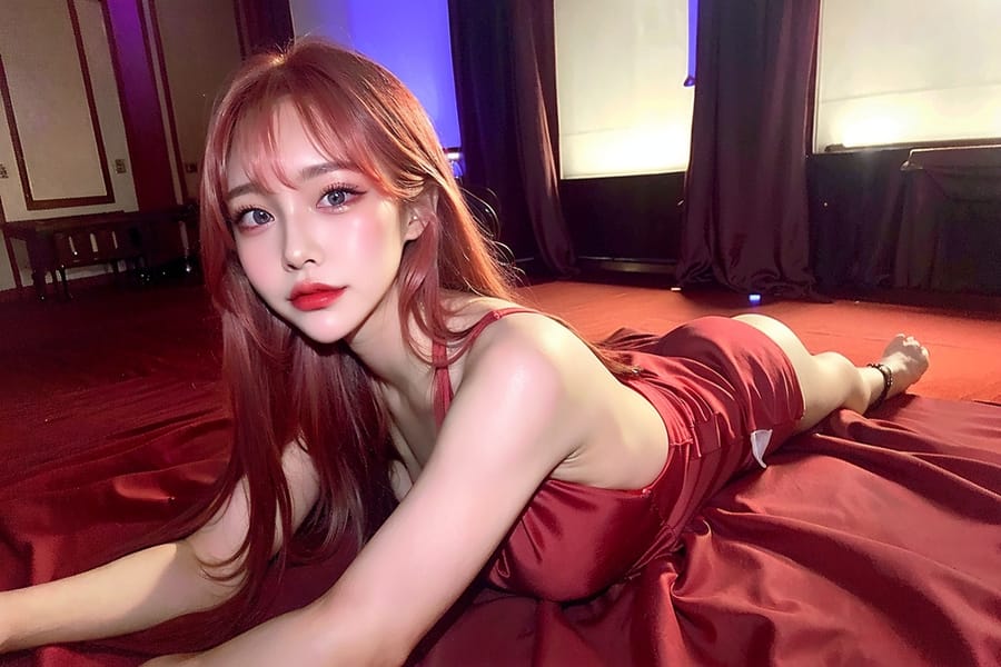 Tags: 21872187
<lora:koreanDollLikeness:0.31>, (ukrainian:0.96), (low-cut red dress:0.98), hotel ballroom, ceremony, <lora:skirtlift-v4:0.89 <lora:Addams:0.20>, extremely detailed eyes, extremely detailed face, cute, (photorealistic:1.19), sexy lips, seductive smile, pale skin, perky breasts, full body portrait, textured skin, best quality, hyper realistic, (long slim legs:1.08), blush, (stunningly attractive:0.91)
Negative prompt: sketches, paintings, fat, (worst quality:2.10)
Steps: 32, Sampler: DPM++ 2M Karras, CFG scale: 6.14, Seed: 3707264613, Size: 768x512, Model hash: fc2511737a, Model: chilloutmix_NiPrunedFp32Fix, Seed resize from: -1x-1, Denoising strength: 0.4, Version: v1.2.1, Hires upscale: 2.0, Hires steps: 16, Hires upscaler: ESRGAN_4x
