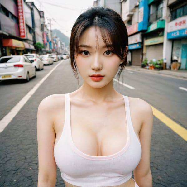 Tags: 21872187, SDXL
{"3": {"inputs": {"seed": 642540314607309, "steps": 32, "cfg": 7.68, "sampler_name": "dpmpp_2m", "scheduler": "karras", "denoise": 1.0, "model": ["27", 0], "positive": ["6", 0], "negative": ["7", 0], "latent_image": ["5", 0]}, "class_type": "KSampler"}, "4": {"inputs": {"ckpt_name": "helloworldxl.safetensors"}, "class_type": "CheckpointLoaderSimple"}, "5": {"inputs": {"width": 1024, "height": 1024, "batch_size": 1}, "class_type": "EmptyLatentImage"}, "6": {"inputs": {"text": "25 year old girl, (korean:1.13), (sexy lips:0.96), (double eyelids:1.00), (detailed face:1.06), (seductive facial expression:1.10), (seductive pose:1.13), (pale skin:0.95), (eyelashes:1.01), (slim:1.04), (idol:1.00), (beautiful eyes:1.08), (blush:1.14), (cute:0.99), (in a seductive pose:1.01), (large perky breasts:0.97), (cleavage:1.04), (thigh gap:0.95), (white tanktop:1.09), busy street, (RAW:1.09), (natural looking skin:1.07), (soft lighting:1.04), (detailed skin:1.03), (candid cinema:1.09), (portra:1.06), (film:1.01), (textured skin:1.04), (skin fuzz:1.03)", "clip": ["27", 1]}, "class_type": "CLIPTextEncode"}, "7": {"inputs": {"text": "(open mouth:1.07), (low resolution:1.09), (bad hands:1.14), (watermark:1.06), (worst quality:1.06), (distorted:1.12), (twisted:1.09)", "clip": ["27", 1]}, "class_type": "CLIPTextEncode"}, "8": {"inputs": {"samples": ["3", 0], "vae": ["4", 2]}, "class_type": "VAEDecode"}, "25": {"inputs": {"lora_name": "nudify_xl.safetensors", "strength_model": 0.14, "strength_clip": 0.03, "model": ["4", 0], "clip": ["4", 1]}, "class_type": "LoraLoader"}, "26": {"inputs": {"lora_name": "shirtlift_SDXL_v2.safetensors", "strength_model": 0.12, "strength_clip": 0.13, "model": ["25", 0], "clip": ["25", 1]}, "class_type": "LoraLoader"}, "27": {"inputs": {"lora_name": "PerfectEyesXL.safetensors", "strength_model": 0.05, "strength_clip": 0.16, "model": ["26", 0], "clip": ["26", 1]}, "class_type": "LoraLoader"}, "30": {"inputs": {"model_name": "4x_NMKD-Superscale-SP_178000_G.pth"}, "class_type": "UpscaleModelLoader"}, "31": {"inputs": {"upscale_model": ["30", 0], "image": ["8", 0]}, "class_type": "ImageUpscaleWithModel"}, "32": {"inputs": {"upscale_method": "lanczos", "scale_by": 0.5, "image": ["31", 0]}, "class_type": "ImageScaleBy"}, "33": {"inputs": {"pixels": ["32", 0], "vae": ["4", 2]}, "class_type": "VAEEncode"}, "34": {"inputs": {"seed": 642540314607309, "steps": 32, "cfg": 7.68, "sampler_name": "dpmpp_2m", "scheduler": "karras", "denoise": 0.3, "model": ["27", 0], "positive": ["6", 0], "negative": ["7", 0], "latent_image": ["33", 0]}, "class_type": "KSampler"}, "36": {"inputs": {"samples": ["34", 0], "vae": ["4", 2]}, "class_type": "VAEDecode"}, "39": {"inputs": {"filename_prefix": "comfyapi-1724190751671", "images": ["36", 0]}, "class_type": "SaveImage"}}