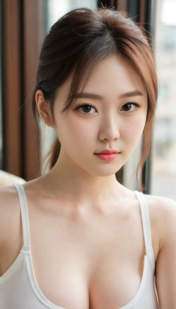 Tags: 21872187, SDXL
{"3": {"inputs": {"seed": 753004434137237, "steps": 32, "cfg": 5.51, "sampler_name": "dpmpp_2m", "scheduler": "karras", "denoise": 1.0, "model": ["27", 0], "positive": ["6", 0], "negative": ["7", 0], "latent_image": ["5", 0]}, "class_type": "KSampler"}, "4": {"inputs": {"ckpt_name": "juggernautXL_v8Rundiffusion.safetensors"}, "class_type": "CheckpointLoaderSimple"}, "5": {"inputs": {"width": 768, "height": 1344, "batch_size": 1}, "class_type": "EmptyLatentImage"}, "6": {"inputs": {"text": "27 year old girl, (irish:0.95), (korean:1.12), (sexy lips:1.11), (idol:1.08), (seductive facial expression:1.06), (slim:1.13), (blush:1.04), (beautiful eyes:1.09), (pale skin:1.08), (double eyelids:1.12), (temptress:1.09), (cute:1.14), (detailed face:0.98), (seductive pose:1.00), (in a seductive pose:1.10), (large perky breasts:1.00), (cleavage:1.01), (thigh gap:0.98), (white tanktop:1.01), busy street, (textured skin:1.06), (detailed skin:1.05), (skin fuzz:1.09), (soft lighting:1.08), (RAW:1.05), (portra:1.02), (film:1.08), (natural looking skin:1.06), (candid cinema:1.08)", "clip": ["27", 1]}, "class_type": "CLIPTextEncode"}, "7": {"inputs": {"text": "(twisted:1.06), (worst quality:1.07), (watermark:1.10), (open mouth:1.09), (bad hands:1.07), (distorted:1.06), (low resolution:1.13)", "clip": ["27", 1]}, "class_type": "CLIPTextEncode"}, "8": {"inputs": {"samples": ["3", 0], "vae": ["4", 2]}, "class_type": "VAEDecode"}, "25": {"inputs": {"lora_name": "nudify_xl.safetensors", "strength_model": 0.1, "strength_clip": 0.16, "model": ["4", 0], "clip": ["4", 1]}, "class_type": "LoraLoader"}, "26": {"inputs": {"lora_name": "shirtlift_SDXL_v2.safetensors", "strength_model": 0.17, "strength_clip": 0.07, "model": ["25", 0], "clip": ["25", 1]}, "class_type": "LoraLoader"}, "27": {"inputs": {"lora_name": "PerfectEyesXL.safetensors", "strength_model": 0.1, "strength_clip": 0.13, "model": ["26", 0], "clip": ["26", 1]}, "class_type": "LoraLoader"}, "30": {"inputs": {"model_name": "4x_NMKD-Superscale-SP_178000_G.pth"}, "class_type": "UpscaleModelLoader"}, "31": {"inputs": {"upscale_model": ["30", 0], "image": ["8", 0]}, "class_type": "ImageUpscaleWithModel"}, "32": {"inputs": {"upscale_method": "lanczos", "scale_by": 0.5, "image": ["31", 0]}, "class_type": "ImageScaleBy"}, "33": {"inputs": {"pixels": ["32", 0], "vae": ["4", 2]}, "class_type": "VAEEncode"}, "34": {"inputs": {"seed": 753004434137237, "steps": 32, "cfg": 5.51, "sampler_name": "dpmpp_2m", "scheduler": "karras", "denoise": 0.3, "model": ["27", 0], "positive": ["6", 0], "negative": ["7", 0], "latent_image": ["33", 0]}, "class_type": "KSampler"}, "36": {"inputs": {"samples": ["34", 0], "vae": ["4", 2]}, "class_type": "VAEDecode"}, "39": {"inputs": {"filename_prefix": "comfyapi-1707735741069", "images": ["36", 0]}, "class_type": "SaveImage"}}