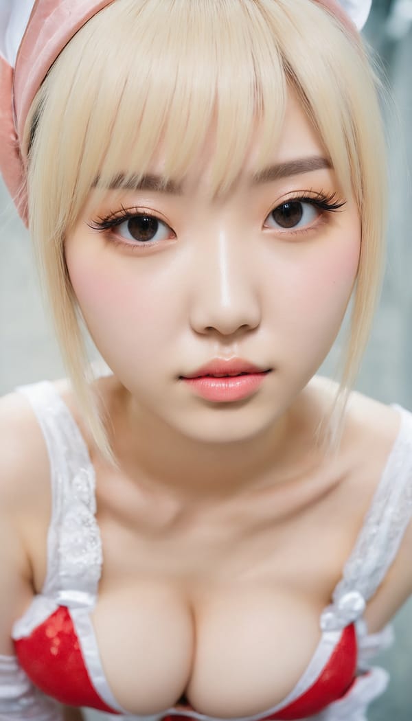 Tags: 21872187, SDXL
{"3": {"inputs": {"seed": 707139523334000, "steps": 32, "cfg": 5.73, "sampler_name": "dpmpp_2m", "scheduler": "karras", "denoise": 1.0, "model": ["27", 0], "positive": ["6", 0], "negative": ["7", 0], "latent_image": ["5", 0]}, "class_type": "KSampler"}, "4": {"inputs": {"ckpt_name": "juggernautxl.safetensors"}, "class_type": "CheckpointLoaderSimple"}, "5": {"inputs": {"width": 768, "height": 1344, "batch_size": 1}, "class_type": "EmptyLatentImage"}, "6": {"inputs": {"text": "18 year old girl, (ukrainian:1.04), (korean:1.13), (chinese:0.99), (idol:1.04), (sexy lips:1.06), (seductive pose:0.99), (slim:0.95), (eyelashes:1.04), (cute:1.10), (pale skin:1.02), (double eyelids:1.08), (temptress:1.03), (blush:1.06), (beautiful eyes:1.04), (detailed face:1.05), (seductive facial expression:1.12), (on all fours:1.07), (spreading ass cheeks:1.01), (from behind:1.03), (backboob:1.06), (in a cosplay:1.05) at comiket posing for camera, (natural looking skin:1.07), (soft lighting:1.09), (detailed skin:1.06), (textured skin:1.08), (RAW:1.04), (film:1.00), (skin fuzz:1.07), (portra:1.03), (candid cinema:1.00)", "clip": ["27", 1]}, "class_type": "CLIPTextEncode"}, "7": {"inputs": {"text": "(open mouth:1.07), (bad hands:1.14), (worst quality:1.05), (watermark:1.10), (distorted:1.11), (low resolution:1.14), (twisted:1.10)", "clip": ["27", 1]}, "class_type": "CLIPTextEncode"}, "8": {"inputs": {"samples": ["3", 0], "vae": ["4", 2]}, "class_type": "VAEDecode"}, "25": {"inputs": {"lora_name": "nudify_xl.safetensors", "strength_model": 0.14, "strength_clip": 0.37, "model": ["4", 0], "clip": ["4", 1]}, "class_type": "LoraLoader"}, "26": {"inputs": {"lora_name": "shirtlift_SDXL_v2.safetensors", "strength_model": 0.17, "strength_clip": 0.03, "model": ["25", 0], "clip": ["25", 1]}, "class_type": "LoraLoader"}, "27": {"inputs": {"lora_name": "PerfectEyesXL.safetensors", "strength_model": 0.01, "strength_clip": 0.05, "model": ["26", 0], "clip": ["26", 1]}, "class_type": "LoraLoader"}, "30": {"inputs": {"model_name": "4x_NMKD-Superscale-SP_178000_G.pth"}, "class_type": "UpscaleModelLoader"}, "31": {"inputs": {"upscale_model": ["30", 0], "image": ["8", 0]}, "class_type": "ImageUpscaleWithModel"}, "32": {"inputs": {"upscale_method": "lanczos", "scale_by": 0.5, "image": ["31", 0]}, "class_type": "ImageScaleBy"}, "33": {"inputs": {"pixels": ["32", 0], "vae": ["4", 2]}, "class_type": "VAEEncode"}, "34": {"inputs": {"seed": 707139523334000, "steps": 32, "cfg": 5.73, "sampler_name": "dpmpp_2m", "scheduler": "karras", "denoise": 0.3, "model": ["27", 0], "positive": ["6", 0], "negative": ["7", 0], "latent_image": ["33", 0]}, "class_type": "KSampler"}, "36": {"inputs": {"samples": ["34", 0], "vae": ["4", 2]}, "class_type": "VAEDecode"}, "39": {"inputs": {"filename_prefix": "comfyapi-1732374756799", "images": ["36", 0]}, "class_type": "SaveImage"}}