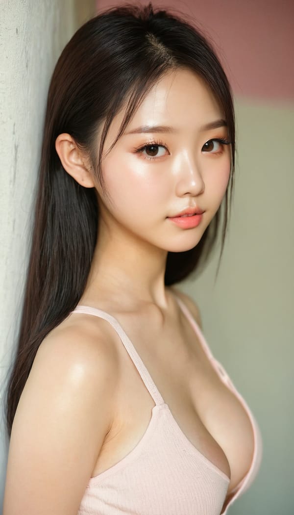 Tags: 21872187, SDXL
{"3": {"inputs": {"seed": 712210105026106, "steps": 64, "cfg": 6.7, "sampler_name": "dpmpp_2m", "scheduler": "karras", "denoise": 1.0, "model": ["27", 0], "positive": ["6", 0], "negative": ["7", 0], "latent_image": ["5", 0]}, "class_type": "KSampler"}, "4": {"inputs": {"ckpt_name": "juggernautxl.safetensors"}, "class_type": "CheckpointLoaderSimple"}, "5": {"inputs": {"width": 768, "height": 1344, "batch_size": 1}, "class_type": "EmptyLatentImage"}, "6": {"inputs": {"text": "20 year old girl, (taiwanese:1.03), (seductive facial expression:1.14), (eyelashes:1.11), (temptress:1.10), (sexy lips:1.08), (pale skin:0.95), (seductive pose:0.98), (double eyelids:0.98), (blush:1.06), (cute:0.96), (detailed face:1.12), (idol:0.96), (beautiful eyes:1.11), (in a seductive pose:1.13), (large perky breasts:1.04), (cleavage:1.03), (thigh gap:1.01), (white tanktop:1.01), busy street, (film:1.02), (portra:1.06), (candid cinema:1.09), (natural looking skin:1.05), (detailed skin:1.03), (textured skin:1.04), (skin fuzz:1.00), (soft lighting:1.01), (RAW:1.00)", "clip": ["27", 1]}, "class_type": "CLIPTextEncode"}, "7": {"inputs": {"text": "(bad hands:1.06), (twisted:1.13), (open mouth:1.05), (worst quality:1.09), (low resolution:1.05), (watermark:1.10), (distorted:1.14)", "clip": ["27", 1]}, "class_type": "CLIPTextEncode"}, "8": {"inputs": {"samples": ["3", 0], "vae": ["4", 2]}, "class_type": "VAEDecode"}, "25": {"inputs": {"lora_name": "nudify_xl.safetensors", "strength_model": 0.04, "strength_clip": 0.01, "model": ["4", 0], "clip": ["4", 1]}, "class_type": "LoraLoader"}, "26": {"inputs": {"lora_name": "shirtlift_SDXL_v2.safetensors", "strength_model": 0.09, "strength_clip": 0.06, "model": ["25", 0], "clip": ["25", 1]}, "class_type": "LoraLoader"}, "27": {"inputs": {"lora_name": "PerfectEyesXL.safetensors", "strength_model": 0.0, "strength_clip": 0.01, "model": ["26", 0], "clip": ["26", 1]}, "class_type": "LoraLoader"}, "30": {"inputs": {"model_name": "4x_NMKD-Superscale-SP_178000_G.pth"}, "class_type": "UpscaleModelLoader"}, "31": {"inputs": {"upscale_model": ["30", 0], "image": ["8", 0]}, "class_type": "ImageUpscaleWithModel"}, "32": {"inputs": {"upscale_method": "lanczos", "scale_by": 0.5, "image": ["31", 0]}, "class_type": "ImageScaleBy"}, "33": {"inputs": {"pixels": ["32", 0], "vae": ["4", 2]}, "class_type": "VAEEncode"}, "34": {"inputs": {"seed": 712210105026106, "steps": 64, "cfg": 6.7, "sampler_name": "dpmpp_2m", "scheduler": "karras", "denoise": 0.3, "model": ["27", 0], "positive": ["6", 0], "negative": ["7", 0], "latent_image": ["33", 0]}, "class_type": "KSampler"}, "36": {"inputs": {"samples": ["34", 0], "vae": ["4", 2]}, "class_type": "VAEDecode"}, "39": {"inputs": {"filename_prefix": "comfyapi-1717251107057", "images": ["36", 0]}, "class_type": "SaveImage"}}