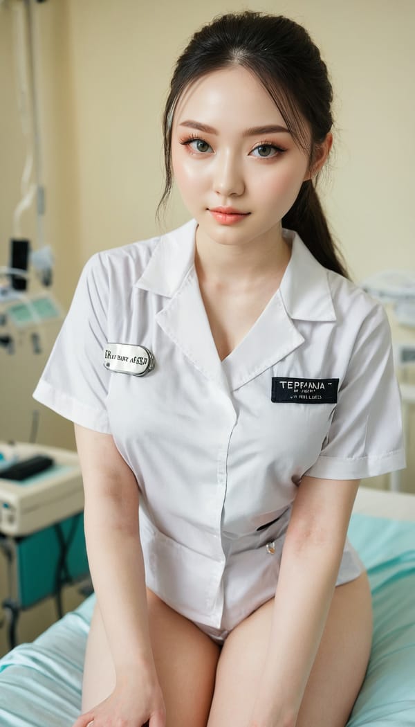 Tags: 21872187, SDXL
{"3": {"inputs": {"seed": 375884098917479, "steps": 32, "cfg": 7.0, "sampler_name": "dpmpp_2m", "scheduler": "karras", "denoise": 1.0, "model": ["27", 0], "positive": ["6", 0], "negative": ["7", 0], "latent_image": ["5", 0]}, "class_type": "KSampler"}, "4": {"inputs": {"ckpt_name": "juggernautxl.safetensors"}, "class_type": "CheckpointLoaderSimple"}, "5": {"inputs": {"width": 768, "height": 1344, "batch_size": 1}, "class_type": "EmptyLatentImage"}, "6": {"inputs": {"text": "20 year old girl, (russian:1.03), (ukrainian:0.96), (taiwanese:1.14), (seductive pose:0.95), (eyelashes:1.11), (temptress:1.08), (pale skin:1.11), (detailed face:1.01), (double eyelids:1.12), (idol:1.08), (beautiful eyes:1.03), (cute:1.04), (blush:1.12), (seductive facial expression:1.02), (slim:1.03), (perky ass:1.05), (exposed ass:1.03), (looking back:1.01), (sexy ass:0.95), (thigh gap:1.00), (nurse in uniform:1.11) working in a hospital ward, (candid cinema:1.07), (portra:1.04), (soft lighting:1.09), (textured skin:1.06), (RAW:1.06), (detailed skin:1.00), (skin fuzz:1.08), (natural looking skin:1.06), (film:1.01)", "clip": ["27", 1]}, "class_type": "CLIPTextEncode"}, "7": {"inputs": {"text": "(watermark:1.14), (low resolution:1.11), (distorted:1.14), (bad hands:1.13), (worst quality:1.12), (open mouth:1.09), (twisted:1.06)", "clip": ["27", 1]}, "class_type": "CLIPTextEncode"}, "8": {"inputs": {"samples": ["3", 0], "vae": ["4", 2]}, "class_type": "VAEDecode"}, "25": {"inputs": {"lora_name": "nudify_xl.safetensors", "strength_model": 0.2, "strength_clip": 0.37, "model": ["4", 0], "clip": ["4", 1]}, "class_type": "LoraLoader"}, "26": {"inputs": {"lora_name": "shirtlift_SDXL_v2.safetensors", "strength_model": 0.0, "strength_clip": 0.03, "model": ["25", 0], "clip": ["25", 1]}, "class_type": "LoraLoader"}, "27": {"inputs": {"lora_name": "PerfectEyesXL.safetensors", "strength_model": 0.19, "strength_clip": 0.04, "model": ["26", 0], "clip": ["26", 1]}, "class_type": "LoraLoader"}, "30": {"inputs": {"model_name": "4x_NMKD-Superscale-SP_178000_G.pth"}, "class_type": "UpscaleModelLoader"}, "31": {"inputs": {"upscale_model": ["30", 0], "image": ["8", 0]}, "class_type": "ImageUpscaleWithModel"}, "32": {"inputs": {"upscale_method": "lanczos", "scale_by": 0.5, "image": ["31", 0]}, "class_type": "ImageScaleBy"}, "33": {"inputs": {"pixels": ["32", 0], "vae": ["4", 2]}, "class_type": "VAEEncode"}, "34": {"inputs": {"seed": 375884098917479, "steps": 32, "cfg": 7.0, "sampler_name": "dpmpp_2m", "scheduler": "karras", "denoise": 0.3, "model": ["27", 0], "positive": ["6", 0], "negative": ["7", 0], "latent_image": ["33", 0]}, "class_type": "KSampler"}, "36": {"inputs": {"samples": ["34", 0], "vae": ["4", 2]}, "class_type": "VAEDecode"}, "39": {"inputs": {"filename_prefix": "comfyapi-1735687264347", "images": ["36", 0]}, "class_type": "SaveImage"}}