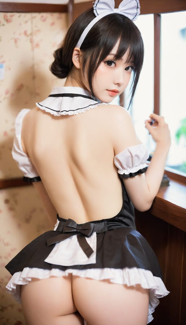 Tags: 21872187, SDXL
{"3": {"inputs": {"seed": 291796620350943, "steps": 32, "cfg": 6.49, "sampler_name": "dpmpp_2m", "scheduler": "karras", "denoise": 1.0, "model": ["27", 0], "positive": ["6", 0], "negative": ["7", 0], "latent_image": ["5", 0]}, "class_type": "KSampler"}, "4": {"inputs": {"ckpt_name": "helloworldxl.safetensors"}, "class_type": "CheckpointLoaderSimple"}, "5": {"inputs": {"width": 768, "height": 1344, "batch_size": 1}, "class_type": "EmptyLatentImage"}, "6": {"inputs": {"text": "24 year old girl, (cute:1.14), (double eyelids:1.04), (sexy lips:1.10), (slim:1.12), (detailed face:1.00), (seductive pose:1.08), (blush:1.07), (pale skin:0.98), (idol:0.96), (seductive facial expression:1.11), (beautiful eyes:0.98), (eyelashes:1.08), (on all fours:1.14), (spreading ass cheeks:0.97), (from behind:1.12), (backboob:1.10), in a (skimpy maid costume:1.05) working at a maid cafe, choker, bowtie, headband, pleated skirt, (RAW:1.06), (detailed skin:1.02), (textured skin:1.08), (candid cinema:1.09), (natural looking skin:1.02), (skin fuzz:1.08), (soft lighting:1.04), (film:1.07), (portra:1.06)", "clip": ["27", 1]}, "class_type": "CLIPTextEncode"}, "7": {"inputs": {"text": "(bad hands:1.12), (watermark:1.05), (worst quality:1.10), (low resolution:1.12), (twisted:1.13), (open mouth:1.10), (distorted:1.10)", "clip": ["27", 1]}, "class_type": "CLIPTextEncode"}, "8": {"inputs": {"samples": ["3", 0], "vae": ["4", 2]}, "class_type": "VAEDecode"}, "25": {"inputs": {"lora_name": "nudify_xl.safetensors", "strength_model": 0.1, "strength_clip": 0.04, "model": ["4", 0], "clip": ["4", 1]}, "class_type": "LoraLoader"}, "26": {"inputs": {"lora_name": "shirtlift_SDXL_v2.safetensors", "strength_model": 0.12, "strength_clip": 0.03, "model": ["25", 0], "clip": ["25", 1]}, "class_type": "LoraLoader"}, "27": {"inputs": {"lora_name": "PerfectEyesXL.safetensors", "strength_model": 0.07, "strength_clip": 0.02, "model": ["26", 0], "clip": ["26", 1]}, "class_type": "LoraLoader"}, "30": {"inputs": {"model_name": "4x_NMKD-Superscale-SP_178000_G.pth"}, "class_type": "UpscaleModelLoader"}, "31": {"inputs": {"upscale_model": ["30", 0], "image": ["8", 0]}, "class_type": "ImageUpscaleWithModel"}, "32": {"inputs": {"upscale_method": "lanczos", "scale_by": 0.5, "image": ["31", 0]}, "class_type": "ImageScaleBy"}, "33": {"inputs": {"pixels": ["32", 0], "vae": ["4", 2]}, "class_type": "VAEEncode"}, "34": {"inputs": {"seed": 291796620350943, "steps": 32, "cfg": 6.49, "sampler_name": "dpmpp_2m", "scheduler": "karras", "denoise": 0.3, "model": ["27", 0], "positive": ["6", 0], "negative": ["7", 0], "latent_image": ["33", 0]}, "class_type": "KSampler"}, "36": {"inputs": {"samples": ["34", 0], "vae": ["4", 2]}, "class_type": "VAEDecode"}, "39": {"inputs": {"filename_prefix": "comfyapi-1726815523646", "images": ["36", 0]}, "class_type": "SaveImage"}}