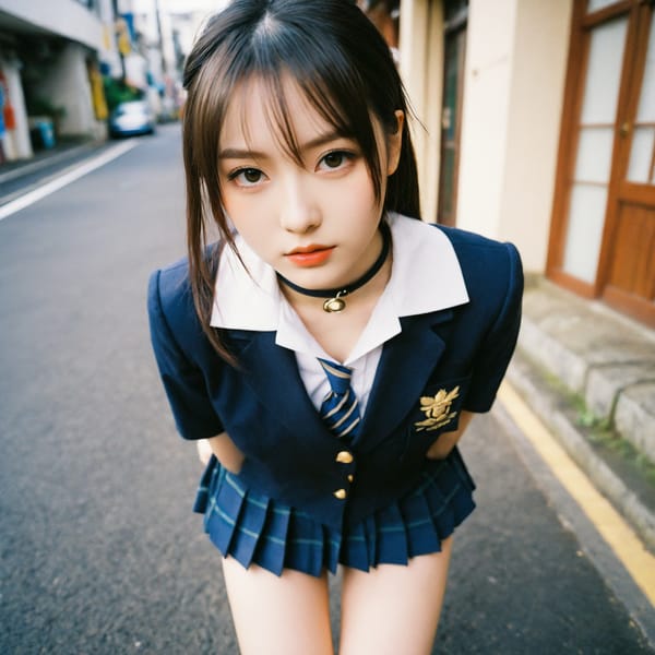 Tags: 21872187, SDXL
{"3": {"inputs": {"seed": 482632258390660, "steps": 32, "cfg": 6.45, "sampler_name": "dpmpp_2m", "scheduler": "karras", "denoise": 1.0, "model": ["27", 0], "positive": ["6", 0], "negative": ["7", 0], "latent_image": ["5", 0]}, "class_type": "KSampler"}, "4": {"inputs": {"ckpt_name": "helloworldxl.safetensors"}, "class_type": "CheckpointLoaderSimple"}, "5": {"inputs": {"width": 1024, "height": 1024, "batch_size": 1}, "class_type": "EmptyLatentImage"}, "6": {"inputs": {"text": "24 year old girl, (japanese:1.14), (irish:0.98), (double eyelids:1.05), (detailed face:1.09), (blush:1.05), (seductive pose:1.09), (seductive facial expression:0.95), (idol:1.08), (beautiful eyes:1.03), (pale skin:1.00), (eyelashes:1.12), (cute:1.07), (temptress:0.98), (slim:1.02), (sexy lips:1.04), (in a seductive pose:0.97), (large perky breasts:1.00), (cleavage:1.08), (thigh gap:1.04), (school uniform:1.10), choker, busy street, (portra:1.06), (film:1.01), (natural looking skin:1.05), (textured skin:1.00), (RAW:1.02), (detailed skin:1.05), (candid cinema:1.02), (soft lighting:1.03), (skin fuzz:1.03)", "clip": ["27", 1]}, "class_type": "CLIPTextEncode"}, "7": {"inputs": {"text": "(distorted:1.11), (bad hands:1.10), (watermark:1.09), (twisted:1.11), (worst quality:1.05), (open mouth:1.05)", "clip": ["27", 1]}, "class_type": "CLIPTextEncode"}, "8": {"inputs": {"samples": ["3", 0], "vae": ["4", 2]}, "class_type": "VAEDecode"}, "25": {"inputs": {"lora_name": "nudify_xl.safetensors", "strength_model": 0.21, "strength_clip": 0.13, "model": ["4", 0], "clip": ["4", 1]}, "class_type": "LoraLoader"}, "26": {"inputs": {"lora_name": "shirtlift_SDXL_v2.safetensors", "strength_model": 0.11, "strength_clip": 0.04, "model": ["25", 0], "clip": ["25", 1]}, "class_type": "LoraLoader"}, "27": {"inputs": {"lora_name": "PerfectEyesXL.safetensors", "strength_model": 0.13, "strength_clip": 0.07, "model": ["26", 0], "clip": ["26", 1]}, "class_type": "LoraLoader"}, "30": {"inputs": {"model_name": "4x_NMKD-Superscale-SP_178000_G.pth"}, "class_type": "UpscaleModelLoader"}, "31": {"inputs": {"upscale_model": ["30", 0], "image": ["8", 0]}, "class_type": "ImageUpscaleWithModel"}, "32": {"inputs": {"upscale_method": "lanczos", "scale_by": 0.5, "image": ["31", 0]}, "class_type": "ImageScaleBy"}, "33": {"inputs": {"pixels": ["32", 0], "vae": ["4", 2]}, "class_type": "VAEEncode"}, "34": {"inputs": {"seed": 482632258390660, "steps": 32, "cfg": 6.45, "sampler_name": "dpmpp_2m", "scheduler": "karras", "denoise": 0.3, "model": ["27", 0], "positive": ["6", 0], "negative": ["7", 0], "latent_image": ["33", 0]}, "class_type": "KSampler"}, "36": {"inputs": {"samples": ["34", 0], "vae": ["4", 2]}, "class_type": "VAEDecode"}, "39": {"inputs": {"filename_prefix": "comfyapi-1732811577389", "images": ["36", 0]}, "class_type": "SaveImage"}}