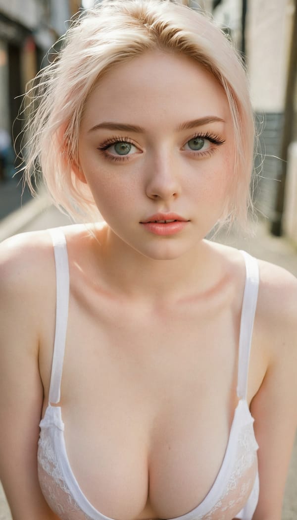 Tags: 21872187, SDXL
{"3": {"inputs": {"seed": 790193525792731, "steps": 64, "cfg": 5.59, "sampler_name": "dpmpp_2m", "scheduler": "karras", "denoise": 1.0, "model": ["27", 0], "positive": ["6", 0], "negative": ["7", 0], "latent_image": ["5", 0]}, "class_type": "KSampler"}, "4": {"inputs": {"ckpt_name": "juggernautxl.safetensors"}, "class_type": "CheckpointLoaderSimple"}, "5": {"inputs": {"width": 768, "height": 1344, "batch_size": 1}, "class_type": "EmptyLatentImage"}, "6": {"inputs": {"text": "19 year old girl, (irish:1.08), (detailed face:1.01), (eyelashes:1.04), (double eyelids:1.04), (temptress:0.96), (beautiful eyes:1.12), (blush:1.09), (slim:1.08), (seductive pose:1.05), (cute:1.00), (pale skin:1.14), (sexy lips:1.01), (seductive facial expression:0.96), (in a seductive pose:1.14), (large perky breasts:1.00), (cleavage:0.99), (thigh gap:1.00), (white tanktop:1.03), busy street, (detailed skin:1.07), (textured skin:1.05), (soft lighting:1.03), (film:1.06), (skin fuzz:1.09), (portra:1.06), (natural looking skin:1.00), (candid cinema:1.00), (RAW:1.01)", "clip": ["27", 1]}, "class_type": "CLIPTextEncode"}, "7": {"inputs": {"text": "(distorted:1.13), (twisted:1.14), (worst quality:1.05), (watermark:1.09), (open mouth:1.11), (low resolution:1.10), (bad hands:1.06)", "clip": ["27", 1]}, "class_type": "CLIPTextEncode"}, "8": {"inputs": {"samples": ["3", 0], "vae": ["4", 2]}, "class_type": "VAEDecode"}, "25": {"inputs": {"lora_name": "nudify_xl.safetensors", "strength_model": 0.2, "strength_clip": 0.34, "model": ["4", 0], "clip": ["4", 1]}, "class_type": "LoraLoader"}, "26": {"inputs": {"lora_name": "shirtlift_SDXL_v2.safetensors", "strength_model": 0.0, "strength_clip": 0.09, "model": ["25", 0], "clip": ["25", 1]}, "class_type": "LoraLoader"}, "27": {"inputs": {"lora_name": "PerfectEyesXL.safetensors", "strength_model": 0.19, "strength_clip": 0.05, "model": ["26", 0], "clip": ["26", 1]}, "class_type": "LoraLoader"}, "30": {"inputs": {"model_name": "4x_NMKD-Superscale-SP_178000_G.pth"}, "class_type": "UpscaleModelLoader"}, "31": {"inputs": {"upscale_model": ["30", 0], "image": ["8", 0]}, "class_type": "ImageUpscaleWithModel"}, "32": {"inputs": {"upscale_method": "lanczos", "scale_by": 0.5, "image": ["31", 0]}, "class_type": "ImageScaleBy"}, "33": {"inputs": {"pixels": ["32", 0], "vae": ["4", 2]}, "class_type": "VAEEncode"}, "34": {"inputs": {"seed": 790193525792731, "steps": 64, "cfg": 5.59, "sampler_name": "dpmpp_2m", "scheduler": "karras", "denoise": 0.3, "model": ["27", 0], "positive": ["6", 0], "negative": ["7", 0], "latent_image": ["33", 0]}, "class_type": "KSampler"}, "36": {"inputs": {"samples": ["34", 0], "vae": ["4", 2]}, "class_type": "VAEDecode"}, "39": {"inputs": {"filename_prefix": "comfyapi-1732162869632", "images": ["36", 0]}, "class_type": "SaveImage"}}