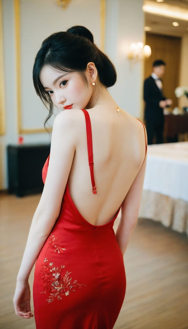 Tags: 21872187, SDXL
{"3": {"inputs": {"seed": 379027683289808, "steps": 64, "cfg": 5.25, "sampler_name": "dpmpp_2m", "scheduler": "karras", "denoise": 1.0, "model": ["27", 0], "positive": ["6", 0], "negative": ["7", 0], "latent_image": ["5", 0]}, "class_type": "KSampler"}, "4": {"inputs": {"ckpt_name": "helloworldxl.safetensors"}, "class_type": "CheckpointLoaderSimple"}, "5": {"inputs": {"width": 768, "height": 1344, "batch_size": 1}, "class_type": "EmptyLatentImage"}, "6": {"inputs": {"text": "22 year old girl, (ukrainian:1.05), (chinese:1.01), (irish:1.09), (sexy lips:0.95), (pale skin:1.11), (beautiful eyes:1.08), (idol:1.04), (seductive facial expression:1.00), (eyelashes:1.07), (cute:1.09), (blush:1.12), (seductive pose:1.05), (slim:1.14), (double eyelids:1.09), (detailed face:1.03), (on all fours:1.10), (spreading ass cheeks:0.95), (from behind:1.13), (backboob:0.98), (wearing a low-cut red dress:1.04) at a ballroom, (portra:1.01), (textured skin:1.06), (natural looking skin:1.06), (candid cinema:1.08), (RAW:1.07), (soft lighting:1.09), (detailed skin:1.01), (film:1.02), (skin fuzz:1.09)", "clip": ["27", 1]}, "class_type": "CLIPTextEncode"}, "7": {"inputs": {"text": "(distorted:1.10), (watermark:1.08), (worst quality:1.08), (open mouth:1.05), (twisted:1.10), (bad hands:1.06), (low resolution:1.12)", "clip": ["27", 1]}, "class_type": "CLIPTextEncode"}, "8": {"inputs": {"samples": ["3", 0], "vae": ["4", 2]}, "class_type": "VAEDecode"}, "25": {"inputs": {"lora_name": "nudify_xl.safetensors", "strength_model": 0.27, "strength_clip": 0.16, "model": ["4", 0], "clip": ["4", 1]}, "class_type": "LoraLoader"}, "26": {"inputs": {"lora_name": "shirtlift_SDXL_v2.safetensors", "strength_model": 0.13, "strength_clip": 0.04, "model": ["25", 0], "clip": ["25", 1]}, "class_type": "LoraLoader"}, "27": {"inputs": {"lora_name": "PerfectEyesXL.safetensors", "strength_model": 0.16, "strength_clip": 0.13, "model": ["26", 0], "clip": ["26", 1]}, "class_type": "LoraLoader"}, "30": {"inputs": {"model_name": "4x_NMKD-Superscale-SP_178000_G.pth"}, "class_type": "UpscaleModelLoader"}, "31": {"inputs": {"upscale_model": ["30", 0], "image": ["8", 0]}, "class_type": "ImageUpscaleWithModel"}, "32": {"inputs": {"upscale_method": "lanczos", "scale_by": 0.5, "image": ["31", 0]}, "class_type": "ImageScaleBy"}, "33": {"inputs": {"pixels": ["32", 0], "vae": ["4", 2]}, "class_type": "VAEEncode"}, "34": {"inputs": {"seed": 379027683289808, "steps": 64, "cfg": 5.25, "sampler_name": "dpmpp_2m", "scheduler": "karras", "denoise": 0.3, "model": ["27", 0], "positive": ["6", 0], "negative": ["7", 0], "latent_image": ["33", 0]}, "class_type": "KSampler"}, "36": {"inputs": {"samples": ["34", 0], "vae": ["4", 2]}, "class_type": "VAEDecode"}, "39": {"inputs": {"filename_prefix": "comfyapi-1717311201329", "images": ["36", 0]}, "class_type": "SaveImage"}}