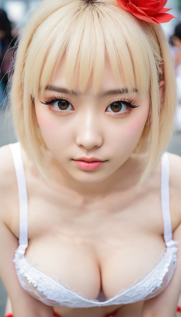 Tags: 21872187, SDXL
{"3": {"inputs": {"seed": 236151203357861, "steps": 64, "cfg": 7.07, "sampler_name": "dpmpp_2m", "scheduler": "karras", "denoise": 1.0, "model": ["27", 0], "positive": ["6", 0], "negative": ["7", 0], "latent_image": ["5", 0]}, "class_type": "KSampler"}, "4": {"inputs": {"ckpt_name": "juggernautxl.safetensors"}, "class_type": "CheckpointLoaderSimple"}, "5": {"inputs": {"width": 768, "height": 1344, "batch_size": 1}, "class_type": "EmptyLatentImage"}, "6": {"inputs": {"text": "26 year old girl, (taiwanese:1.00), (ukrainian:1.06), (beautiful eyes:0.95), (double eyelids:1.06), (eyelashes:1.10), (temptress:1.13), (slim:1.01), (seductive pose:1.00), (seductive facial expression:0.99), (blush:0.96), (pale skin:1.04), (sexy lips:1.09), (detailed face:1.11), (cute:1.13), (on all fours:1.04), (spreading ass cheeks:1.06), (from behind:1.10), (backboob:1.05), (in a cosplay:0.96) at comiket posing for camera, (RAW:1.00), (textured skin:1.00), (portra:1.05), (soft lighting:1.02), (film:1.07), (skin fuzz:1.03), (natural looking skin:1.07), (detailed skin:1.07), (candid cinema:1.01)", "clip": ["27", 1]}, "class_type": "CLIPTextEncode"}, "7": {"inputs": {"text": "(low resolution:1.10), (watermark:1.12), (bad hands:1.10), (open mouth:1.08), (twisted:1.11), (worst quality:1.08), (distorted:1.07)", "clip": ["27", 1]}, "class_type": "CLIPTextEncode"}, "8": {"inputs": {"samples": ["3", 0], "vae": ["4", 2]}, "class_type": "VAEDecode"}, "25": {"inputs": {"lora_name": "nudify_xl.safetensors", "strength_model": 0.15, "strength_clip": 0.03, "model": ["4", 0], "clip": ["4", 1]}, "class_type": "LoraLoader"}, "26": {"inputs": {"lora_name": "shirtlift_SDXL_v2.safetensors", "strength_model": 0.19, "strength_clip": 0.04, "model": ["25", 0], "clip": ["25", 1]}, "class_type": "LoraLoader"}, "27": {"inputs": {"lora_name": "PerfectEyesXL.safetensors", "strength_model": 0.06, "strength_clip": 0.09, "model": ["26", 0], "clip": ["26", 1]}, "class_type": "LoraLoader"}, "30": {"inputs": {"model_name": "4x_NMKD-Superscale-SP_178000_G.pth"}, "class_type": "UpscaleModelLoader"}, "31": {"inputs": {"upscale_model": ["30", 0], "image": ["8", 0]}, "class_type": "ImageUpscaleWithModel"}, "32": {"inputs": {"upscale_method": "lanczos", "scale_by": 0.5, "image": ["31", 0]}, "class_type": "ImageScaleBy"}, "33": {"inputs": {"pixels": ["32", 0], "vae": ["4", 2]}, "class_type": "VAEEncode"}, "34": {"inputs": {"seed": 236151203357861, "steps": 64, "cfg": 7.07, "sampler_name": "dpmpp_2m", "scheduler": "karras", "denoise": 0.3, "model": ["27", 0], "positive": ["6", 0], "negative": ["7", 0], "latent_image": ["33", 0]}, "class_type": "KSampler"}, "36": {"inputs": {"samples": ["34", 0], "vae": ["4", 2]}, "class_type": "VAEDecode"}, "39": {"inputs": {"filename_prefix": "comfyapi-1732468855110", "images": ["36", 0]}, "class_type": "SaveImage"}}