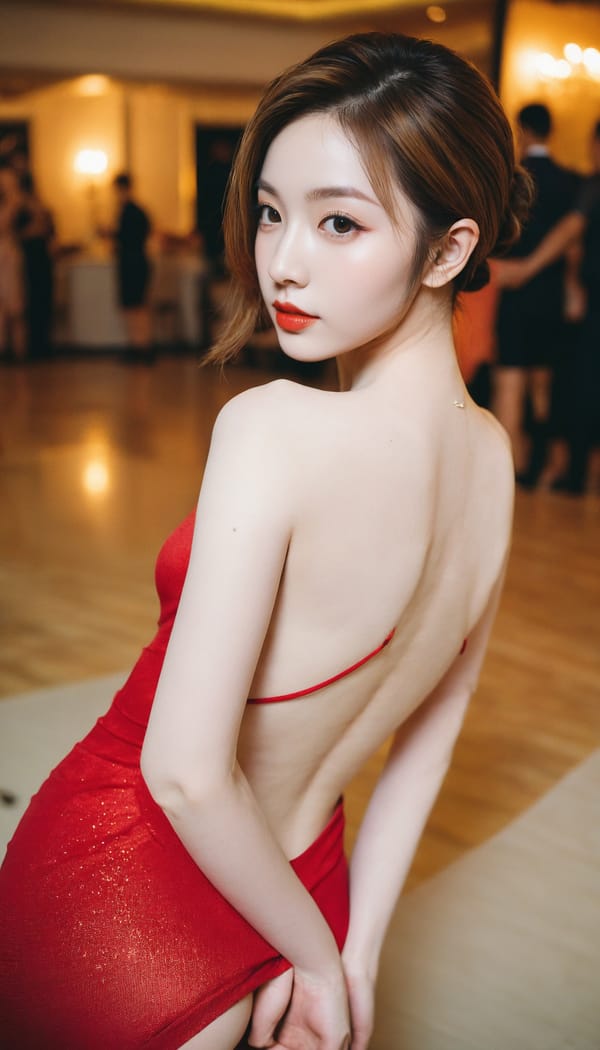 Tags: 21872187, SDXL
{"3": {"inputs": {"seed": 949502583970292, "steps": 64, "cfg": 7.17, "sampler_name": "dpmpp_2m", "scheduler": "karras", "denoise": 1.0, "model": ["27", 0], "positive": ["6", 0], "negative": ["7", 0], "latent_image": ["5", 0]}, "class_type": "KSampler"}, "4": {"inputs": {"ckpt_name": "helloworldxl.safetensors"}, "class_type": "CheckpointLoaderSimple"}, "5": {"inputs": {"width": 768, "height": 1344, "batch_size": 1}, "class_type": "EmptyLatentImage"}, "6": {"inputs": {"text": "22 year old girl, (idol:1.06), (cute:1.07), (beautiful eyes:1.03), (seductive pose:1.03), (slim:0.97), (detailed face:1.12), (sexy lips:1.12), (eyelashes:1.02), (seductive facial expression:0.97), (temptress:1.03), (pale skin:1.12), (double eyelids:1.00), (perky ass:0.97), (exposed ass:1.05), (looking back:1.01), (sexy ass:0.98), (thigh gap:1.12), (wearing a low-cut red dress:0.97) at a ballroom, (natural looking skin:1.01), (portra:1.00), (detailed skin:1.05), (skin fuzz:1.07), (textured skin:1.05), (soft lighting:1.07), (RAW:1.00), (candid cinema:1.07), (film:1.03)", "clip": ["27", 1]}, "class_type": "CLIPTextEncode"}, "7": {"inputs": {"text": "(open mouth:1.08), (watermark:1.06), (distorted:1.12), (worst quality:1.09), (bad hands:1.07), (twisted:1.13)", "clip": ["27", 1]}, "class_type": "CLIPTextEncode"}, "8": {"inputs": {"samples": ["3", 0], "vae": ["4", 2]}, "class_type": "VAEDecode"}, "25": {"inputs": {"lora_name": "nudify_xl.safetensors", "strength_model": 0.24, "strength_clip": 0.07, "model": ["4", 0], "clip": ["4", 1]}, "class_type": "LoraLoader"}, "26": {"inputs": {"lora_name": "shirtlift_SDXL_v2.safetensors", "strength_model": 0.17, "strength_clip": 0.16, "model": ["25", 0], "clip": ["25", 1]}, "class_type": "LoraLoader"}, "27": {"inputs": {"lora_name": "PerfectEyesXL.safetensors", "strength_model": 0.03, "strength_clip": 0.0, "model": ["26", 0], "clip": ["26", 1]}, "class_type": "LoraLoader"}, "30": {"inputs": {"model_name": "4x_NMKD-Superscale-SP_178000_G.pth"}, "class_type": "UpscaleModelLoader"}, "31": {"inputs": {"upscale_model": ["30", 0], "image": ["8", 0]}, "class_type": "ImageUpscaleWithModel"}, "32": {"inputs": {"upscale_method": "lanczos", "scale_by": 0.5, "image": ["31", 0]}, "class_type": "ImageScaleBy"}, "33": {"inputs": {"pixels": ["32", 0], "vae": ["4", 2]}, "class_type": "VAEEncode"}, "34": {"inputs": {"seed": 949502583970292, "steps": 64, "cfg": 7.17, "sampler_name": "dpmpp_2m", "scheduler": "karras", "denoise": 0.3, "model": ["27", 0], "positive": ["6", 0], "negative": ["7", 0], "latent_image": ["33", 0]}, "class_type": "KSampler"}, "36": {"inputs": {"samples": ["34", 0], "vae": ["4", 2]}, "class_type": "VAEDecode"}, "39": {"inputs": {"filename_prefix": "comfyapi-1713232782727", "images": ["36", 0]}, "class_type": "SaveImage"}}