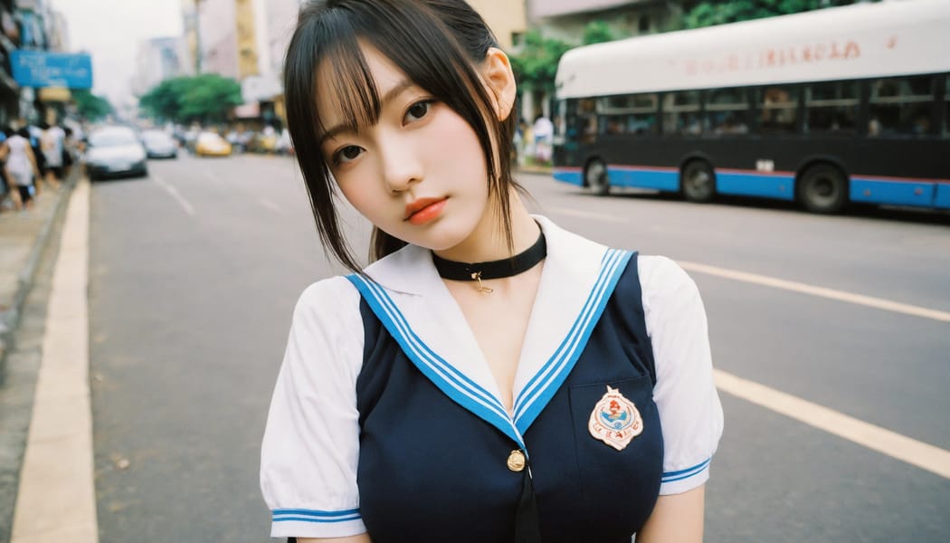 Tags: 21872187, SDXL
{"3": {"inputs": {"seed": 157777095194019, "steps": 32, "cfg": 5.26, "sampler_name": "dpmpp_2m", "scheduler": "karras", "denoise": 1.0, "model": ["27", 0], "positive": ["6", 0], "negative": ["7", 0], "latent_image": ["5", 0]}, "class_type": "KSampler"}, "4": {"inputs": {"ckpt_name": "helloworldxl.safetensors"}, "class_type": "CheckpointLoaderSimple"}, "5": {"inputs": {"width": 1344, "height": 768, "batch_size": 1}, "class_type": "EmptyLatentImage"}, "6": {"inputs": {"text": "23 year old girl, (taiwanese:1.09), (russian:1.01), (seductive pose:0.96), (idol:0.95), (temptress:1.02), (detailed face:0.99), (seductive facial expression:1.09), (sexy lips:0.98), (eyelashes:1.12), (beautiful eyes:0.98), (slim:1.10), (pale skin:1.13), (cute:1.09), (blush:1.11), (double eyelids:1.07), (in a seductive pose:0.97), (large perky breasts:1.13), (cleavage:1.04), (thigh gap:0.96), (school uniform:1.11), choker, busy street, (candid cinema:1.06), (portra:1.00), (RAW:1.03), (film:1.09), (detailed skin:1.01), (natural looking skin:1.02), (soft lighting:1.06), (textured skin:1.08), (skin fuzz:1.01)", "clip": ["27", 1]}, "class_type": "CLIPTextEncode"}, "7": {"inputs": {"text": "(twisted:1.11), (open mouth:1.11), (worst quality:1.12), (bad hands:1.05), (watermark:1.13), (distorted:1.09), (low resolution:1.13)", "clip": ["27", 1]}, "class_type": "CLIPTextEncode"}, "8": {"inputs": {"samples": ["3", 0], "vae": ["4", 2]}, "class_type": "VAEDecode"}, "25": {"inputs": {"lora_name": "nudify_xl.safetensors", "strength_model": 0.02, "strength_clip": 0.1, "model": ["4", 0], "clip": ["4", 1]}, "class_type": "LoraLoader"}, "26": {"inputs": {"lora_name": "shirtlift_SDXL_v2.safetensors", "strength_model": 0.03, "strength_clip": 0.18, "model": ["25", 0], "clip": ["25", 1]}, "class_type": "LoraLoader"}, "27": {"inputs": {"lora_name": "PerfectEyesXL.safetensors", "strength_model": 0.04, "strength_clip": 0.13, "model": ["26", 0], "clip": ["26", 1]}, "class_type": "LoraLoader"}, "30": {"inputs": {"model_name": "4x_NMKD-Superscale-SP_178000_G.pth"}, "class_type": "UpscaleModelLoader"}, "31": {"inputs": {"upscale_model": ["30", 0], "image": ["8", 0]}, "class_type": "ImageUpscaleWithModel"}, "32": {"inputs": {"upscale_method": "lanczos", "scale_by": 0.5, "image": ["31", 0]}, "class_type": "ImageScaleBy"}, "33": {"inputs": {"pixels": ["32", 0], "vae": ["4", 2]}, "class_type": "VAEEncode"}, "34": {"inputs": {"seed": 157777095194019, "steps": 32, "cfg": 5.26, "sampler_name": "dpmpp_2m", "scheduler": "karras", "denoise": 0.3, "model": ["27", 0], "positive": ["6", 0], "negative": ["7", 0], "latent_image": ["33", 0]}, "class_type": "KSampler"}, "36": {"inputs": {"samples": ["34", 0], "vae": ["4", 2]}, "class_type": "VAEDecode"}, "39": {"inputs": {"filename_prefix": "comfyapi-1726469796233", "images": ["36", 0]}, "class_type": "SaveImage"}}