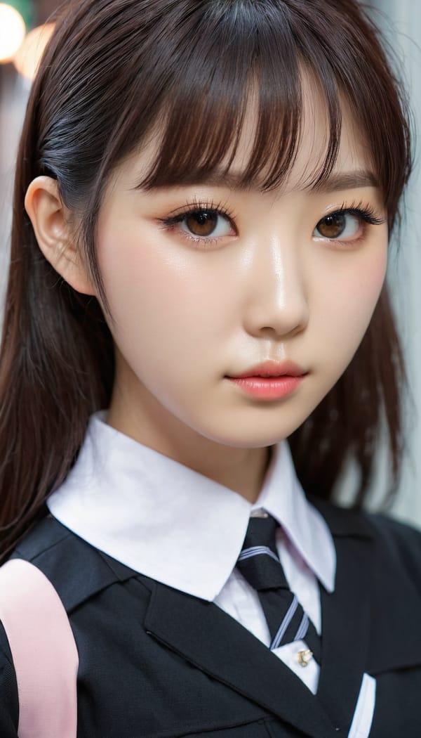 Tags: 21872187, SDXL
{"3": {"inputs": {"seed": 678951737261823, "steps": 32, "cfg": 7.9, "sampler_name": "dpmpp_2m", "scheduler": "karras", "denoise": 1.0, "model": ["27", 0], "positive": ["6", 0], "negative": ["7", 0], "latent_image": ["5", 0]}, "class_type": "KSampler"}, "4": {"inputs": {"ckpt_name": "juggernautxl.safetensors"}, "class_type": "CheckpointLoaderSimple"}, "5": {"inputs": {"width": 768, "height": 1344, "batch_size": 1}, "class_type": "EmptyLatentImage"}, "6": {"inputs": {"text": "23 year old girl, (korean:1.09), (japanese:1.14), (cute:0.95), (beautiful eyes:1.05), (double eyelids:0.97), (slim:1.05), (pale skin:0.99), (blush:1.06), (detailed face:1.13), (eyelashes:0.98), (sexy lips:0.95), (idol:0.99), (seductive pose:1.12), (in a seductive pose:1.14), (large perky breasts:1.01), (cleavage:1.03), (thigh gap:1.00), (school uniform:1.08), choker, busy street, (soft lighting:1.08), (natural looking skin:1.02), (skin fuzz:1.01), (RAW:1.05), (film:1.07), (textured skin:1.01), (portra:1.01), (candid cinema:1.01), (detailed skin:1.05)", "clip": ["27", 1]}, "class_type": "CLIPTextEncode"}, "7": {"inputs": {"text": "(bad hands:1.14), (low resolution:1.12), (watermark:1.06), (worst quality:1.14), (open mouth:1.08), (twisted:1.06), (distorted:1.05)", "clip": ["27", 1]}, "class_type": "CLIPTextEncode"}, "8": {"inputs": {"samples": ["3", 0], "vae": ["4", 2]}, "class_type": "VAEDecode"}, "25": {"inputs": {"lora_name": "nudify_xl.safetensors", "strength_model": 0.1, "strength_clip": 0.38, "model": ["4", 0], "clip": ["4", 1]}, "class_type": "LoraLoader"}, "26": {"inputs": {"lora_name": "shirtlift_SDXL_v2.safetensors", "strength_model": 0.11, "strength_clip": 0.03, "model": ["25", 0], "clip": ["25", 1]}, "class_type": "LoraLoader"}, "27": {"inputs": {"lora_name": "PerfectEyesXL.safetensors", "strength_model": 0.0, "strength_clip": 0.15, "model": ["26", 0], "clip": ["26", 1]}, "class_type": "LoraLoader"}, "30": {"inputs": {"model_name": "4x_NMKD-Superscale-SP_178000_G.pth"}, "class_type": "UpscaleModelLoader"}, "31": {"inputs": {"upscale_model": ["30", 0], "image": ["8", 0]}, "class_type": "ImageUpscaleWithModel"}, "32": {"inputs": {"upscale_method": "lanczos", "scale_by": 0.5, "image": ["31", 0]}, "class_type": "ImageScaleBy"}, "33": {"inputs": {"pixels": ["32", 0], "vae": ["4", 2]}, "class_type": "VAEEncode"}, "34": {"inputs": {"seed": 678951737261823, "steps": 32, "cfg": 7.9, "sampler_name": "dpmpp_2m", "scheduler": "karras", "denoise": 0.3, "model": ["27", 0], "positive": ["6", 0], "negative": ["7", 0], "latent_image": ["33", 0]}, "class_type": "KSampler"}, "36": {"inputs": {"samples": ["34", 0], "vae": ["4", 2]}, "class_type": "VAEDecode"}, "39": {"inputs": {"filename_prefix": "comfyapi-1724947355645", "images": ["36", 0]}, "class_type": "SaveImage"}}