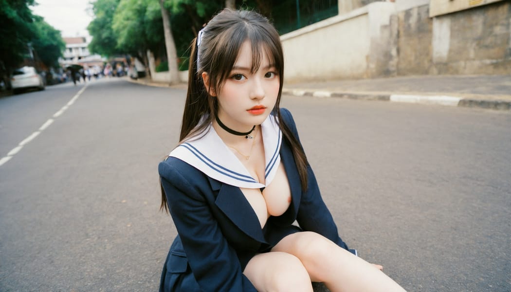 Tags: 21872187, SDXL
{"3": {"inputs": {"seed": 809954381413601, "steps": 32, "cfg": 6.52, "sampler_name": "dpmpp_2m", "scheduler": "karras", "denoise": 1.0, "model": ["27", 0], "positive": ["6", 0], "negative": ["7", 0], "latent_image": ["5", 0]}, "class_type": "KSampler"}, "4": {"inputs": {"ckpt_name": "helloworldxl.safetensors"}, "class_type": "CheckpointLoaderSimple"}, "5": {"inputs": {"width": 1344, "height": 768, "batch_size": 1}, "class_type": "EmptyLatentImage"}, "6": {"inputs": {"text": "25 year old girl, (pale skin:1.14), (beautiful eyes:1.10), (cute:1.08), (eyelashes:1.09), (idol:1.08), (detailed face:1.02), (double eyelids:1.01), (sexy lips:1.08), (temptress:1.10), (seductive facial expression:1.00), (seductive pose:1.02), (blush:1.08), (in a seductive pose:0.96), (large perky breasts:1.13), (cleavage:1.10), (thigh gap:1.02), (school uniform:1.09), choker, busy street, (RAW:1.01), (candid cinema:1.01), (soft lighting:1.02), (film:1.06), (skin fuzz:1.00), (portra:1.02), (natural looking skin:1.00), (detailed skin:1.01), (textured skin:1.09)", "clip": ["27", 1]}, "class_type": "CLIPTextEncode"}, "7": {"inputs": {"text": "(distorted:1.12), (low resolution:1.13), (open mouth:1.13), (bad hands:1.12), (worst quality:1.12), (twisted:1.07), (watermark:1.12)", "clip": ["27", 1]}, "class_type": "CLIPTextEncode"}, "8": {"inputs": {"samples": ["3", 0], "vae": ["4", 2]}, "class_type": "VAEDecode"}, "25": {"inputs": {"lora_name": "nudify_xl.safetensors", "strength_model": 0.1, "strength_clip": 0.16, "model": ["4", 0], "clip": ["4", 1]}, "class_type": "LoraLoader"}, "26": {"inputs": {"lora_name": "shirtlift_SDXL_v2.safetensors", "strength_model": 0.08, "strength_clip": 0.11, "model": ["25", 0], "clip": ["25", 1]}, "class_type": "LoraLoader"}, "27": {"inputs": {"lora_name": "PerfectEyesXL.safetensors", "strength_model": 0.18, "strength_clip": 0.1, "model": ["26", 0], "clip": ["26", 1]}, "class_type": "LoraLoader"}, "30": {"inputs": {"model_name": "4x_NMKD-Superscale-SP_178000_G.pth"}, "class_type": "UpscaleModelLoader"}, "31": {"inputs": {"upscale_model": ["30", 0], "image": ["8", 0]}, "class_type": "ImageUpscaleWithModel"}, "32": {"inputs": {"upscale_method": "lanczos", "scale_by": 0.5, "image": ["31", 0]}, "class_type": "ImageScaleBy"}, "33": {"inputs": {"pixels": ["32", 0], "vae": ["4", 2]}, "class_type": "VAEEncode"}, "34": {"inputs": {"seed": 809954381413601, "steps": 32, "cfg": 6.52, "sampler_name": "dpmpp_2m", "scheduler": "karras", "denoise": 0.3, "model": ["27", 0], "positive": ["6", 0], "negative": ["7", 0], "latent_image": ["33", 0]}, "class_type": "KSampler"}, "36": {"inputs": {"samples": ["34", 0], "vae": ["4", 2]}, "class_type": "VAEDecode"}, "39": {"inputs": {"filename_prefix": "comfyapi-1723787381263", "images": ["36", 0]}, "class_type": "SaveImage"}}