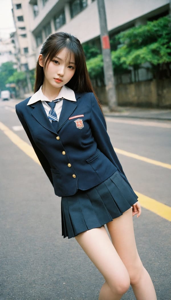 Tags: 21872187, SDXL
{"3": {"inputs": {"seed": 797659325017138, "steps": 64, "cfg": 5.59, "sampler_name": "dpmpp_2m", "scheduler": "karras", "denoise": 1.0, "model": ["27", 0], "positive": ["6", 0], "negative": ["7", 0], "latent_image": ["5", 0]}, "class_type": "KSampler"}, "4": {"inputs": {"ckpt_name": "helloworldxl.safetensors"}, "class_type": "CheckpointLoaderSimple"}, "5": {"inputs": {"width": 768, "height": 1344, "batch_size": 1}, "class_type": "EmptyLatentImage"}, "6": {"inputs": {"text": "23 year old girl, (taiwanese:1.01), (russian:0.98), (pale skin:1.14), (eyelashes:0.95), (seductive facial expression:1.09), (detailed face:1.00), (blush:1.01), (idol:1.11), (slim:0.98), (sexy lips:1.08), (seductive pose:1.02), (cute:1.06), (beautiful eyes:1.11), (double eyelids:1.06), (temptress:0.99), (in a seductive pose:1.02), (large perky breasts:1.08), (cleavage:0.97), (thigh gap:1.10), (school uniform:1.08), choker, busy street, (candid cinema:1.04), (natural looking skin:1.08), (portra:1.03), (RAW:1.01), (soft lighting:1.00), (detailed skin:1.00), (film:1.07), (textured skin:1.06), (skin fuzz:1.01)", "clip": ["27", 1]}, "class_type": "CLIPTextEncode"}, "7": {"inputs": {"text": "(low resolution:1.09), (twisted:1.10), (open mouth:1.09), (worst quality:1.11), (distorted:1.13), (bad hands:1.06)", "clip": ["27", 1]}, "class_type": "CLIPTextEncode"}, "8": {"inputs": {"samples": ["3", 0], "vae": ["4", 2]}, "class_type": "VAEDecode"}, "25": {"inputs": {"lora_name": "nudify_xl.safetensors", "strength_model": 0.08, "strength_clip": 0.24, "model": ["4", 0], "clip": ["4", 1]}, "class_type": "LoraLoader"}, "26": {"inputs": {"lora_name": "shirtlift_SDXL_v2.safetensors", "strength_model": 0.16, "strength_clip": 0.17, "model": ["25", 0], "clip": ["25", 1]}, "class_type": "LoraLoader"}, "27": {"inputs": {"lora_name": "PerfectEyesXL.safetensors", "strength_model": 0.18, "strength_clip": 0.0, "model": ["26", 0], "clip": ["26", 1]}, "class_type": "LoraLoader"}, "30": {"inputs": {"model_name": "4x_NMKD-Superscale-SP_178000_G.pth"}, "class_type": "UpscaleModelLoader"}, "31": {"inputs": {"upscale_model": ["30", 0], "image": ["8", 0]}, "class_type": "ImageUpscaleWithModel"}, "32": {"inputs": {"upscale_method": "lanczos", "scale_by": 0.5, "image": ["31", 0]}, "class_type": "ImageScaleBy"}, "33": {"inputs": {"pixels": ["32", 0], "vae": ["4", 2]}, "class_type": "VAEEncode"}, "34": {"inputs": {"seed": 797659325017138, "steps": 64, "cfg": 5.59, "sampler_name": "dpmpp_2m", "scheduler": "karras", "denoise": 0.3, "model": ["27", 0], "positive": ["6", 0], "negative": ["7", 0], "latent_image": ["33", 0]}, "class_type": "KSampler"}, "36": {"inputs": {"samples": ["34", 0], "vae": ["4", 2]}, "class_type": "VAEDecode"}, "39": {"inputs": {"filename_prefix": "comfyapi-1723740104971", "images": ["36", 0]}, "class_type": "SaveImage"}}