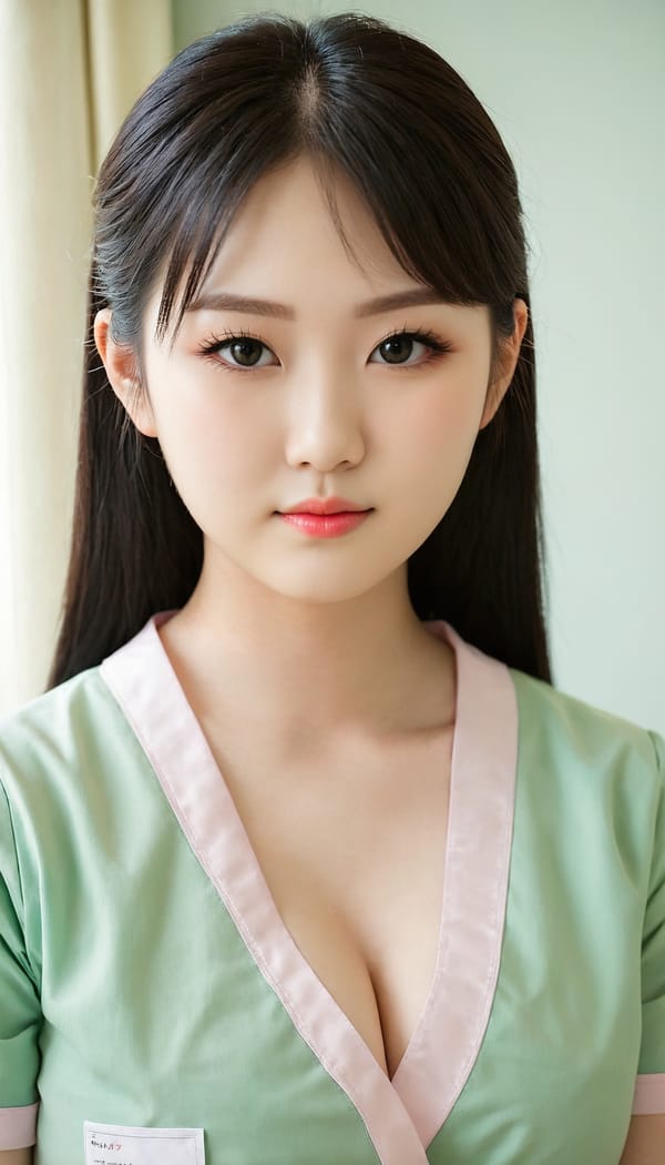 Tags: 21872187, SDXL
{"3": {"inputs": {"seed": 980585084891027, "steps": 32, "cfg": 6.37, "sampler_name": "dpmpp_2m", "scheduler": "karras", "denoise": 1.0, "model": ["27", 0], "positive": ["6", 0], "negative": ["7", 0], "latent_image": ["5", 0]}, "class_type": "KSampler"}, "4": {"inputs": {"ckpt_name": "juggernautXL_v8Rundiffusion.safetensors"}, "class_type": "CheckpointLoaderSimple"}, "5": {"inputs": {"width": 768, "height": 1344, "batch_size": 1}, "class_type": "EmptyLatentImage"}, "6": {"inputs": {"text": "19 year old girl, (japanese:1.10), (taiwanese:1.07), (irish:1.01), (cute:1.03), (eyelashes:0.99), (pale skin:1.04), (idol:1.12), (seductive pose:1.04), (blush:1.06), (beautiful eyes:0.96), (seductive facial expression:1.06), (detailed face:0.99), (sexy lips:1.12), (double eyelids:1.07), (temptress:1.14), (slim:0.97), (in a seductive pose:1.09), (large perky breasts:1.10), (cleavage:1.01), (thigh gap:1.11), (nurse in uniform:1.00) working in a hospital ward, (textured skin:1.08), (film:1.07), (natural looking skin:1.07), (detailed skin:1.06), (portra:1.07), (candid cinema:1.01), (RAW:1.09), (soft lighting:1.04), (skin fuzz:1.02)", "clip": ["27", 1]}, "class_type": "CLIPTextEncode"}, "7": {"inputs": {"text": "(bad hands:1.06), (worst quality:1.10), (open mouth:1.06), (watermark:1.11), (distorted:1.08), (twisted:1.13), (low resolution:1.10)", "clip": ["27", 1]}, "class_type": "CLIPTextEncode"}, "8": {"inputs": {"samples": ["3", 0], "vae": ["4", 2]}, "class_type": "VAEDecode"}, "25": {"inputs": {"lora_name": "nudify_xl.safetensors", "strength_model": 0.29, "strength_clip": 0.11, "model": ["4", 0], "clip": ["4", 1]}, "class_type": "LoraLoader"}, "26": {"inputs": {"lora_name": "shirtlift_SDXL_v2.safetensors", "strength_model": 0.08, "strength_clip": 0.08, "model": ["25", 0], "clip": ["25", 1]}, "class_type": "LoraLoader"}, "27": {"inputs": {"lora_name": "PerfectEyesXL.safetensors", "strength_model": 0.1, "strength_clip": 0.02, "model": ["26", 0], "clip": ["26", 1]}, "class_type": "LoraLoader"}, "30": {"inputs": {"model_name": "4x_NMKD-Superscale-SP_178000_G.pth"}, "class_type": "UpscaleModelLoader"}, "31": {"inputs": {"upscale_model": ["30", 0], "image": ["8", 0]}, "class_type": "ImageUpscaleWithModel"}, "32": {"inputs": {"upscale_method": "lanczos", "scale_by": 0.5, "image": ["31", 0]}, "class_type": "ImageScaleBy"}, "33": {"inputs": {"pixels": ["32", 0], "vae": ["4", 2]}, "class_type": "VAEEncode"}, "34": {"inputs": {"seed": 980585084891027, "steps": 32, "cfg": 6.37, "sampler_name": "dpmpp_2m", "scheduler": "karras", "denoise": 0.3, "model": ["27", 0], "positive": ["6", 0], "negative": ["7", 0], "latent_image": ["33", 0]}, "class_type": "KSampler"}, "36": {"inputs": {"samples": ["34", 0], "vae": ["4", 2]}, "class_type": "VAEDecode"}, "39": {"inputs": {"filename_prefix": "comfyapi-1707254409956", "images": ["36", 0]}, "class_type": "SaveImage"}}