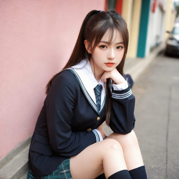 Tags: 21872187, SDXL
{"3": {"inputs": {"seed": 787061253253401, "steps": 32, "cfg": 5.21, "sampler_name": "dpmpp_2m", "scheduler": "karras", "denoise": 1.0, "model": ["27", 0], "positive": ["6", 0], "negative": ["7", 0], "latent_image": ["5", 0]}, "class_type": "KSampler"}, "4": {"inputs": {"ckpt_name": "leosamsHelloworldSDXL_helloworldSDXL32DPO.safetensors"}, "class_type": "CheckpointLoaderSimple"}, "5": {"inputs": {"width": 1024, "height": 1024, "batch_size": 1}, "class_type": "EmptyLatentImage"}, "6": {"inputs": {"text": "25 year old girl, (sexy lips:1.05), (idol:1.03), (beautiful eyes:1.13), (slim:1.10), (cute:0.95), (seductive facial expression:0.96), (detailed face:1.07), (eyelashes:0.97), (pale skin:1.08), (double eyelids:1.00), (blush:1.11), (seductive pose:1.05), (temptress:1.10), (in a seductive pose:0.99), (large perky breasts:0.99), (cleavage:1.00), (thigh gap:0.98), (school uniform:1.06), choker, busy street, (skin fuzz:1.04), (detailed skin:1.00), (soft lighting:1.06), (textured skin:1.07), (candid cinema:1.08), (RAW:1.02), (film:1.06), (portra:1.00), (natural looking skin:1.04)", "clip": ["27", 1]}, "class_type": "CLIPTextEncode"}, "7": {"inputs": {"text": "(low resolution:1.11), (worst quality:1.08), (distorted:1.13), (twisted:1.08), (watermark:1.13), (open mouth:1.11), (bad hands:1.13)", "clip": ["27", 1]}, "class_type": "CLIPTextEncode"}, "8": {"inputs": {"samples": ["3", 0], "vae": ["4", 2]}, "class_type": "VAEDecode"}, "25": {"inputs": {"lora_name": "nudify_xl.safetensors", "strength_model": 0.12, "strength_clip": 0.39, "model": ["4", 0], "clip": ["4", 1]}, "class_type": "LoraLoader"}, "26": {"inputs": {"lora_name": "shirtlift_SDXL_v2.safetensors", "strength_model": 0.02, "strength_clip": 0.19, "model": ["25", 0], "clip": ["25", 1]}, "class_type": "LoraLoader"}, "27": {"inputs": {"lora_name": "PerfectEyesXL.safetensors", "strength_model": 0.12, "strength_clip": 0.1, "model": ["26", 0], "clip": ["26", 1]}, "class_type": "LoraLoader"}, "30": {"inputs": {"model_name": "4x_NMKD-Superscale-SP_178000_G.pth"}, "class_type": "UpscaleModelLoader"}, "31": {"inputs": {"upscale_model": ["30", 0], "image": ["8", 0]}, "class_type": "ImageUpscaleWithModel"}, "32": {"inputs": {"upscale_method": "lanczos", "scale_by": 0.5, "image": ["31", 0]}, "class_type": "ImageScaleBy"}, "33": {"inputs": {"pixels": ["32", 0], "vae": ["4", 2]}, "class_type": "VAEEncode"}, "34": {"inputs": {"seed": 787061253253401, "steps": 32, "cfg": 5.21, "sampler_name": "dpmpp_2m", "scheduler": "karras", "denoise": 0.3, "model": ["27", 0], "positive": ["6", 0], "negative": ["7", 0], "latent_image": ["33", 0]}, "class_type": "KSampler"}, "36": {"inputs": {"samples": ["34", 0], "vae": ["4", 2]}, "class_type": "VAEDecode"}, "39": {"inputs": {"filename_prefix": "comfyapi-1708004425966", "images": ["36", 0]}, "class_type": "SaveImage"}}