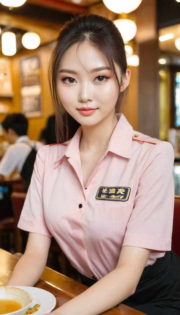 Tags: 21872187, SDXL
{"3": {"inputs": {"seed": 558749271740313, "steps": 64, "cfg": 5.48, "sampler_name": "dpmpp_2m", "scheduler": "karras", "denoise": 1.0, "model": ["27", 0], "positive": ["6", 0], "negative": ["7", 0], "latent_image": ["5", 0]}, "class_type": "KSampler"}, "4": {"inputs": {"ckpt_name": "juggernautxl.safetensors"}, "class_type": "CheckpointLoaderSimple"}, "5": {"inputs": {"width": 768, "height": 1344, "batch_size": 1}, "class_type": "EmptyLatentImage"}, "6": {"inputs": {"text": "22 year old girl, (russian:1.13), (taiwanese:0.99), (chinese:0.95), (temptress:1.07), (eyelashes:1.14), (seductive pose:1.13), (blush:1.11), (seductive facial expression:1.10), (pale skin:1.03), (detailed face:0.97), (beautiful eyes:1.14), (double eyelids:1.06), (sexy lips:1.01), (cute:1.06), (idol:1.08), (slim:1.12), (perky ass:1.13), (exposed ass:1.09), (looking back:0.96), (sexy ass:1.10), (thigh gap:1.08), (a waitress in uniform:1.12) working at a restaurant, (natural looking skin:1.04), (candid cinema:1.01), (soft lighting:1.00), (skin fuzz:1.00), (portra:1.07), (RAW:1.00), (textured skin:1.02), (detailed skin:1.05), (film:1.09)", "clip": ["27", 1]}, "class_type": "CLIPTextEncode"}, "7": {"inputs": {"text": "(twisted:1.14), (worst quality:1.05), (distorted:1.08), (bad hands:1.12), (low resolution:1.12), (open mouth:1.09), (watermark:1.14)", "clip": ["27", 1]}, "class_type": "CLIPTextEncode"}, "8": {"inputs": {"samples": ["3", 0], "vae": ["4", 2]}, "class_type": "VAEDecode"}, "25": {"inputs": {"lora_name": "nudify_xl.safetensors", "strength_model": 0.31, "strength_clip": 0.35, "model": ["4", 0], "clip": ["4", 1]}, "class_type": "LoraLoader"}, "26": {"inputs": {"lora_name": "shirtlift_SDXL_v2.safetensors", "strength_model": 0.05, "strength_clip": 0.07, "model": ["25", 0], "clip": ["25", 1]}, "class_type": "LoraLoader"}, "27": {"inputs": {"lora_name": "PerfectEyesXL.safetensors", "strength_model": 0.1, "strength_clip": 0.09, "model": ["26", 0], "clip": ["26", 1]}, "class_type": "LoraLoader"}, "30": {"inputs": {"model_name": "4x_NMKD-Superscale-SP_178000_G.pth"}, "class_type": "UpscaleModelLoader"}, "31": {"inputs": {"upscale_model": ["30", 0], "image": ["8", 0]}, "class_type": "ImageUpscaleWithModel"}, "32": {"inputs": {"upscale_method": "lanczos", "scale_by": 0.5, "image": ["31", 0]}, "class_type": "ImageScaleBy"}, "33": {"inputs": {"pixels": ["32", 0], "vae": ["4", 2]}, "class_type": "VAEEncode"}, "34": {"inputs": {"seed": 558749271740313, "steps": 64, "cfg": 5.48, "sampler_name": "dpmpp_2m", "scheduler": "karras", "denoise": 0.3, "model": ["27", 0], "positive": ["6", 0], "negative": ["7", 0], "latent_image": ["33", 0]}, "class_type": "KSampler"}, "36": {"inputs": {"samples": ["34", 0], "vae": ["4", 2]}, "class_type": "VAEDecode"}, "39": {"inputs": {"filename_prefix": "comfyapi-1730431179650", "images": ["36", 0]}, "class_type": "SaveImage"}}