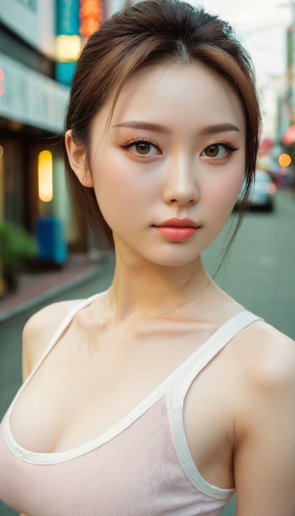 Tags: 21872187, SDXL
{"3": {"inputs": {"seed": 667007665692122, "steps": 32, "cfg": 7.14, "sampler_name": "dpmpp_2m", "scheduler": "karras", "denoise": 1.0, "model": ["27", 0], "positive": ["6", 0], "negative": ["7", 0], "latent_image": ["5", 0]}, "class_type": "KSampler"}, "4": {"inputs": {"ckpt_name": "juggernautxl.safetensors"}, "class_type": "CheckpointLoaderSimple"}, "5": {"inputs": {"width": 768, "height": 1344, "batch_size": 1}, "class_type": "EmptyLatentImage"}, "6": {"inputs": {"text": "26 year old girl, (ukrainian:1.04), (chinese:1.08), (russian:0.99), (taiwanese:0.97), (irish:1.08), (cute:1.02), (seductive facial expression:1.01), (double eyelids:1.02), (pale skin:1.13), (blush:1.04), (slim:1.13), (beautiful eyes:1.03), (seductive pose:1.08), (eyelashes:0.98), (idol:1.09), (sexy lips:1.06), (detailed face:1.06), (temptress:0.99), (in a seductive pose:1.09), (large perky breasts:0.96), (cleavage:1.03), (thigh gap:0.99), (white tanktop:1.03), busy street, (RAW:1.09), (candid cinema:1.01), (textured skin:1.02), (film:1.06), (natural looking skin:1.07), (detailed skin:1.04), (skin fuzz:1.03), (soft lighting:1.03), (portra:1.09)", "clip": ["27", 1]}, "class_type": "CLIPTextEncode"}, "7": {"inputs": {"text": "(open mouth:1.14), (watermark:1.06), (low resolution:1.12), (worst quality:1.08), (twisted:1.05), (bad hands:1.14), (distorted:1.10)", "clip": ["27", 1]}, "class_type": "CLIPTextEncode"}, "8": {"inputs": {"samples": ["3", 0], "vae": ["4", 2]}, "class_type": "VAEDecode"}, "25": {"inputs": {"lora_name": "nudify_xl.safetensors", "strength_model": 0.3, "strength_clip": 0.17, "model": ["4", 0], "clip": ["4", 1]}, "class_type": "LoraLoader"}, "26": {"inputs": {"lora_name": "shirtlift_SDXL_v2.safetensors", "strength_model": 0.14, "strength_clip": 0.16, "model": ["25", 0], "clip": ["25", 1]}, "class_type": "LoraLoader"}, "27": {"inputs": {"lora_name": "PerfectEyesXL.safetensors", "strength_model": 0.15, "strength_clip": 0.06, "model": ["26", 0], "clip": ["26", 1]}, "class_type": "LoraLoader"}, "30": {"inputs": {"model_name": "4x_NMKD-Superscale-SP_178000_G.pth"}, "class_type": "UpscaleModelLoader"}, "31": {"inputs": {"upscale_model": ["30", 0], "image": ["8", 0]}, "class_type": "ImageUpscaleWithModel"}, "32": {"inputs": {"upscale_method": "lanczos", "scale_by": 0.5, "image": ["31", 0]}, "class_type": "ImageScaleBy"}, "33": {"inputs": {"pixels": ["32", 0], "vae": ["4", 2]}, "class_type": "VAEEncode"}, "34": {"inputs": {"seed": 667007665692122, "steps": 32, "cfg": 7.14, "sampler_name": "dpmpp_2m", "scheduler": "karras", "denoise": 0.3, "model": ["27", 0], "positive": ["6", 0], "negative": ["7", 0], "latent_image": ["33", 0]}, "class_type": "KSampler"}, "36": {"inputs": {"samples": ["34", 0], "vae": ["4", 2]}, "class_type": "VAEDecode"}, "39": {"inputs": {"filename_prefix": "comfyapi-1716409664595", "images": ["36", 0]}, "class_type": "SaveImage"}}