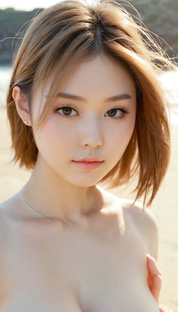 Tags: 21872187, SDXL
{"3": {"inputs": {"seed": 384836470669782, "steps": 32, "cfg": 7.26, "sampler_name": "dpmpp_2m", "scheduler": "karras", "denoise": 1.0, "model": ["27", 0], "positive": ["6", 0], "negative": ["7", 0], "latent_image": ["5", 0]}, "class_type": "KSampler"}, "4": {"inputs": {"ckpt_name": "juggernautxl.safetensors"}, "class_type": "CheckpointLoaderSimple"}, "5": {"inputs": {"width": 768, "height": 1344, "batch_size": 1}, "class_type": "EmptyLatentImage"}, "6": {"inputs": {"text": "18 year old girl, (irish:0.98), (japanese:1.00), (cute:1.02), (eyelashes:1.00), (double eyelids:1.07), (seductive pose:0.98), (idol:0.97), (detailed face:1.09), (slim:1.02), (beautiful eyes:1.12), (pale skin:1.01), (blush:1.01), (seductive facial expression:0.95), (temptress:1.05), (in a seductive pose:1.13), (large perky breasts:1.00), (cleavage:1.06), (thigh gap:1.05), strolling (nude:1.10) at a beach, (soft lighting:1.05), (skin fuzz:1.03), (portra:1.09), (detailed skin:1.03), (natural looking skin:1.09), (RAW:1.02), (film:1.01), (candid cinema:1.02), (textured skin:1.07)", "clip": ["27", 1]}, "class_type": "CLIPTextEncode"}, "7": {"inputs": {"text": "(open mouth:1.14), (distorted:1.10), (twisted:1.07), (low resolution:1.13), (watermark:1.08), (bad hands:1.14), (worst quality:1.09)", "clip": ["27", 1]}, "class_type": "CLIPTextEncode"}, "8": {"inputs": {"samples": ["3", 0], "vae": ["4", 2]}, "class_type": "VAEDecode"}, "25": {"inputs": {"lora_name": "nudify_xl.safetensors", "strength_model": 0.01, "strength_clip": 0.13, "model": ["4", 0], "clip": ["4", 1]}, "class_type": "LoraLoader"}, "26": {"inputs": {"lora_name": "shirtlift_SDXL_v2.safetensors", "strength_model": 0.04, "strength_clip": 0.12, "model": ["25", 0], "clip": ["25", 1]}, "class_type": "LoraLoader"}, "27": {"inputs": {"lora_name": "PerfectEyesXL.safetensors", "strength_model": 0.08, "strength_clip": 0.04, "model": ["26", 0], "clip": ["26", 1]}, "class_type": "LoraLoader"}, "30": {"inputs": {"model_name": "4x_NMKD-Superscale-SP_178000_G.pth"}, "class_type": "UpscaleModelLoader"}, "31": {"inputs": {"upscale_model": ["30", 0], "image": ["8", 0]}, "class_type": "ImageUpscaleWithModel"}, "32": {"inputs": {"upscale_method": "lanczos", "scale_by": 0.5, "image": ["31", 0]}, "class_type": "ImageScaleBy"}, "33": {"inputs": {"pixels": ["32", 0], "vae": ["4", 2]}, "class_type": "VAEEncode"}, "34": {"inputs": {"seed": 384836470669782, "steps": 32, "cfg": 7.26, "sampler_name": "dpmpp_2m", "scheduler": "karras", "denoise": 0.3, "model": ["27", 0], "positive": ["6", 0], "negative": ["7", 0], "latent_image": ["33", 0]}, "class_type": "KSampler"}, "36": {"inputs": {"samples": ["34", 0], "vae": ["4", 2]}, "class_type": "VAEDecode"}, "39": {"inputs": {"filename_prefix": "comfyapi-1723849465376", "images": ["36", 0]}, "class_type": "SaveImage"}}