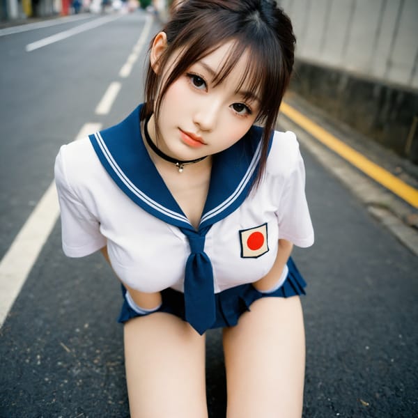 Tags: 21872187, SDXL
{"3": {"inputs": {"seed": 224965095140818, "steps": 64, "cfg": 6.53, "sampler_name": "dpmpp_2m", "scheduler": "karras", "denoise": 1.0, "model": ["27", 0], "positive": ["6", 0], "negative": ["7", 0], "latent_image": ["5", 0]}, "class_type": "KSampler"}, "4": {"inputs": {"ckpt_name": "helloworldxl.safetensors"}, "class_type": "CheckpointLoaderSimple"}, "5": {"inputs": {"width": 1024, "height": 1024, "batch_size": 1}, "class_type": "EmptyLatentImage"}, "6": {"inputs": {"text": "18 year old girl, (japanese:1.13), (temptress:1.01), (blush:0.95), (seductive facial expression:1.01), (beautiful eyes:1.05), (detailed face:1.13), (idol:1.13), (seductive pose:0.99), (eyelashes:1.08), (slim:0.97), (sexy lips:1.09), (cute:1.10), (double eyelids:1.01), (pale skin:0.96), (in a seductive pose:1.01), (large perky breasts:0.95), (cleavage:1.05), (thigh gap:1.03), (school uniform:0.98), choker, busy street, (textured skin:1.08), (skin fuzz:1.00), (candid cinema:1.00), (natural looking skin:1.06), (detailed skin:1.05), (soft lighting:1.05), (portra:1.09), (film:1.00), (RAW:1.01)", "clip": ["27", 1]}, "class_type": "CLIPTextEncode"}, "7": {"inputs": {"text": "(open mouth:1.12), (distorted:1.08), (watermark:1.05), (worst quality:1.09), (bad hands:1.06), (twisted:1.05)", "clip": ["27", 1]}, "class_type": "CLIPTextEncode"}, "8": {"inputs": {"samples": ["3", 0], "vae": ["4", 2]}, "class_type": "VAEDecode"}, "25": {"inputs": {"lora_name": "nudify_xl.safetensors", "strength_model": 0.28, "strength_clip": 0.35, "model": ["4", 0], "clip": ["4", 1]}, "class_type": "LoraLoader"}, "26": {"inputs": {"lora_name": "shirtlift_SDXL_v2.safetensors", "strength_model": 0.01, "strength_clip": 0.04, "model": ["25", 0], "clip": ["25", 1]}, "class_type": "LoraLoader"}, "27": {"inputs": {"lora_name": "PerfectEyesXL.safetensors", "strength_model": 0.04, "strength_clip": 0.16, "model": ["26", 0], "clip": ["26", 1]}, "class_type": "LoraLoader"}, "30": {"inputs": {"model_name": "4x_NMKD-Superscale-SP_178000_G.pth"}, "class_type": "UpscaleModelLoader"}, "31": {"inputs": {"upscale_model": ["30", 0], "image": ["8", 0]}, "class_type": "ImageUpscaleWithModel"}, "32": {"inputs": {"upscale_method": "lanczos", "scale_by": 0.5, "image": ["31", 0]}, "class_type": "ImageScaleBy"}, "33": {"inputs": {"pixels": ["32", 0], "vae": ["4", 2]}, "class_type": "VAEEncode"}, "34": {"inputs": {"seed": 224965095140818, "steps": 64, "cfg": 6.53, "sampler_name": "dpmpp_2m", "scheduler": "karras", "denoise": 0.3, "model": ["27", 0], "positive": ["6", 0], "negative": ["7", 0], "latent_image": ["33", 0]}, "class_type": "KSampler"}, "36": {"inputs": {"samples": ["34", 0], "vae": ["4", 2]}, "class_type": "VAEDecode"}, "39": {"inputs": {"filename_prefix": "comfyapi-1713466364588", "images": ["36", 0]}, "class_type": "SaveImage"}}