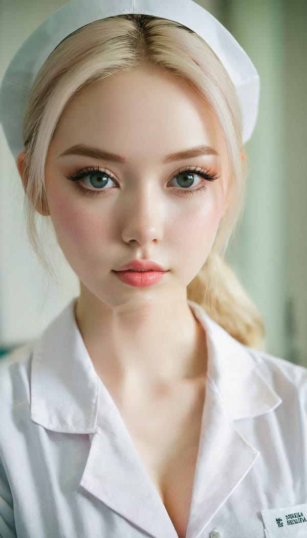 Tags: 21872187, SDXL
{"3": {"inputs": {"seed": 723756821456655, "steps": 32, "cfg": 5.88, "sampler_name": "dpmpp_2m", "scheduler": "karras", "denoise": 1.0, "model": ["27", 0], "positive": ["6", 0], "negative": ["7", 0], "latent_image": ["5", 0]}, "class_type": "KSampler"}, "4": {"inputs": {"ckpt_name": "juggernautxl.safetensors"}, "class_type": "CheckpointLoaderSimple"}, "5": {"inputs": {"width": 768, "height": 1344, "batch_size": 1}, "class_type": "EmptyLatentImage"}, "6": {"inputs": {"text": "20 year old girl, (blush:1.12), (eyelashes:1.04), (cute:1.01), (beautiful eyes:1.11), (seductive pose:0.95), (pale skin:1.13), (temptress:1.05), (idol:1.07), (seductive facial expression:0.96), (detailed face:1.00), (sexy lips:1.10), (double eyelids:1.13), (slim:1.11), (in a seductive pose:1.08), (large perky breasts:1.13), (cleavage:0.97), (thigh gap:1.09), (nurse in uniform:1.09) working in a hospital ward, (textured skin:1.07), (RAW:1.07), (detailed skin:1.02), (candid cinema:1.04), (soft lighting:1.00), (natural looking skin:1.02), (portra:1.06), (film:1.00)", "clip": ["27", 1]}, "class_type": "CLIPTextEncode"}, "7": {"inputs": {"text": "(bad hands:1.07), (worst quality:1.07), (twisted:1.12), (low resolution:1.12), (distorted:1.13), (watermark:1.13), (open mouth:1.05)", "clip": ["27", 1]}, "class_type": "CLIPTextEncode"}, "8": {"inputs": {"samples": ["3", 0], "vae": ["4", 2]}, "class_type": "VAEDecode"}, "25": {"inputs": {"lora_name": "nudify_xl.safetensors", "strength_model": 0.21, "strength_clip": 0.12, "model": ["4", 0], "clip": ["4", 1]}, "class_type": "LoraLoader"}, "26": {"inputs": {"lora_name": "shirtlift_SDXL_v2.safetensors", "strength_model": 0.12, "strength_clip": 0.04, "model": ["25", 0], "clip": ["25", 1]}, "class_type": "LoraLoader"}, "27": {"inputs": {"lora_name": "PerfectEyesXL.safetensors", "strength_model": 0.14, "strength_clip": 0.05, "model": ["26", 0], "clip": ["26", 1]}, "class_type": "LoraLoader"}, "30": {"inputs": {"model_name": "4x_NMKD-Superscale-SP_178000_G.pth"}, "class_type": "UpscaleModelLoader"}, "31": {"inputs": {"upscale_model": ["30", 0], "image": ["8", 0]}, "class_type": "ImageUpscaleWithModel"}, "32": {"inputs": {"upscale_method": "lanczos", "scale_by": 0.5, "image": ["31", 0]}, "class_type": "ImageScaleBy"}, "33": {"inputs": {"pixels": ["32", 0], "vae": ["4", 2]}, "class_type": "VAEEncode"}, "34": {"inputs": {"seed": 723756821456655, "steps": 32, "cfg": 5.88, "sampler_name": "dpmpp_2m", "scheduler": "karras", "denoise": 0.3, "model": ["27", 0], "positive": ["6", 0], "negative": ["7", 0], "latent_image": ["33", 0]}, "class_type": "KSampler"}, "36": {"inputs": {"samples": ["34", 0], "vae": ["4", 2]}, "class_type": "VAEDecode"}, "39": {"inputs": {"filename_prefix": "comfyapi-1724958944926", "images": ["36", 0]}, "class_type": "SaveImage"}}