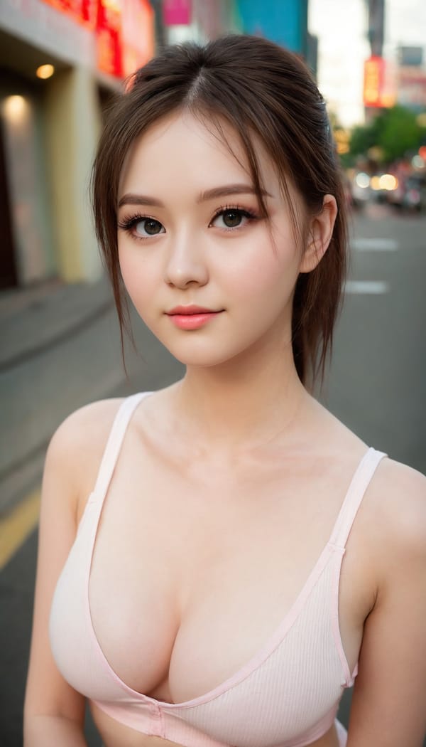 Tags: 21872187, SDXL
{"3": {"inputs": {"seed": 772887677836276, "steps": 64, "cfg": 6.24, "sampler_name": "dpmpp_2m", "scheduler": "karras", "denoise": 1.0, "model": ["27", 0], "positive": ["6", 0], "negative": ["7", 0], "latent_image": ["5", 0]}, "class_type": "KSampler"}, "4": {"inputs": {"ckpt_name": "juggernautXL_v8Rundiffusion.safetensors"}, "class_type": "CheckpointLoaderSimple"}, "5": {"inputs": {"width": 768, "height": 1344, "batch_size": 1}, "class_type": "EmptyLatentImage"}, "6": {"inputs": {"text": "20 year old girl, (eyelashes:0.96), (slim:1.06), (blush:1.07), (idol:1.08), (cute:1.14), (detailed face:1.05), (beautiful eyes:1.06), (temptress:1.05), (double eyelids:1.10), (seductive facial expression:1.06), (pale skin:1.01), (in a seductive pose:1.13), (large perky breasts:0.96), (cleavage:1.12), (thigh gap:1.12), (white tanktop:0.97), busy street, (textured skin:1.00), (candid cinema:1.00), (soft lighting:1.08), (skin fuzz:1.05), (detailed skin:1.05), (film:1.08), (RAW:1.07), (portra:1.07), (natural looking skin:1.06)", "clip": ["27", 1]}, "class_type": "CLIPTextEncode"}, "7": {"inputs": {"text": "(twisted:1.07), (distorted:1.13), (open mouth:1.11), (bad hands:1.09), (low resolution:1.10), (worst quality:1.12), (watermark:1.13)", "clip": ["27", 1]}, "class_type": "CLIPTextEncode"}, "8": {"inputs": {"samples": ["3", 0], "vae": ["4", 2]}, "class_type": "VAEDecode"}, "25": {"inputs": {"lora_name": "nudify_xl.safetensors", "strength_model": 0.16, "strength_clip": 0.17, "model": ["4", 0], "clip": ["4", 1]}, "class_type": "LoraLoader"}, "26": {"inputs": {"lora_name": "shirtlift_SDXL_v2.safetensors", "strength_model": 0.0, "strength_clip": 0.1, "model": ["25", 0], "clip": ["25", 1]}, "class_type": "LoraLoader"}, "27": {"inputs": {"lora_name": "PerfectEyesXL.safetensors", "strength_model": 0.12, "strength_clip": 0.19, "model": ["26", 0], "clip": ["26", 1]}, "class_type": "LoraLoader"}, "30": {"inputs": {"model_name": "4x_NMKD-Superscale-SP_178000_G.pth"}, "class_type": "UpscaleModelLoader"}, "31": {"inputs": {"upscale_model": ["30", 0], "image": ["8", 0]}, "class_type": "ImageUpscaleWithModel"}, "32": {"inputs": {"upscale_method": "lanczos", "scale_by": 0.5, "image": ["31", 0]}, "class_type": "ImageScaleBy"}, "33": {"inputs": {"pixels": ["32", 0], "vae": ["4", 2]}, "class_type": "VAEEncode"}, "34": {"inputs": {"seed": 772887677836276, "steps": 64, "cfg": 6.24, "sampler_name": "dpmpp_2m", "scheduler": "karras", "denoise": 0.3, "model": ["27", 0], "positive": ["6", 0], "negative": ["7", 0], "latent_image": ["33", 0]}, "class_type": "KSampler"}, "36": {"inputs": {"samples": ["34", 0], "vae": ["4", 2]}, "class_type": "VAEDecode"}, "39": {"inputs": {"filename_prefix": "comfyapi-1707966768571", "images": ["36", 0]}, "class_type": "SaveImage"}}