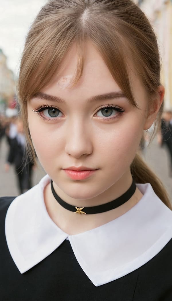 Tags: 21872187, SDXL
{"3": {"inputs": {"seed": 819084733747320, "steps": 32, "cfg": 6.09, "sampler_name": "dpmpp_2m", "scheduler": "karras", "denoise": 1.0, "model": ["27", 0], "positive": ["6", 0], "negative": ["7", 0], "latent_image": ["5", 0]}, "class_type": "KSampler"}, "4": {"inputs": {"ckpt_name": "juggernautXL_v8Rundiffusion.safetensors"}, "class_type": "CheckpointLoaderSimple"}, "5": {"inputs": {"width": 768, "height": 1344, "batch_size": 1}, "class_type": "EmptyLatentImage"}, "6": {"inputs": {"text": "19 year old girl, (russian:1.07), (cute:1.11), (double eyelids:1.03), (eyelashes:1.03), (seductive facial expression:1.01), (detailed face:1.01), (slim:1.01), (seductive pose:0.99), (blush:1.00), (idol:0.96), (temptress:1.00), (beautiful eyes:1.07), (pale skin:1.07), (sexy lips:0.96), (in a seductive pose:1.02), (large perky breasts:0.95), (cleavage:0.97), (thigh gap:1.11), (school uniform:0.98), choker, busy street, (film:1.02), (RAW:1.03), (candid cinema:1.06), (natural looking skin:1.07), (portra:1.04), (soft lighting:1.02), (skin fuzz:1.05), (detailed skin:1.07), (textured skin:1.04)", "clip": ["27", 1]}, "class_type": "CLIPTextEncode"}, "7": {"inputs": {"text": "(watermark:1.05), (distorted:1.09), (worst quality:1.12), (twisted:1.12), (open mouth:1.12), (bad hands:1.07), (low resolution:1.09)", "clip": ["27", 1]}, "class_type": "CLIPTextEncode"}, "8": {"inputs": {"samples": ["3", 0], "vae": ["4", 2]}, "class_type": "VAEDecode"}, "25": {"inputs": {"lora_name": "nudify_xl.safetensors", "strength_model": 0.03, "strength_clip": 0.22, "model": ["4", 0], "clip": ["4", 1]}, "class_type": "LoraLoader"}, "26": {"inputs": {"lora_name": "shirtlift_SDXL_v2.safetensors", "strength_model": 0.12, "strength_clip": 0.15, "model": ["25", 0], "clip": ["25", 1]}, "class_type": "LoraLoader"}, "27": {"inputs": {"lora_name": "PerfectEyesXL.safetensors", "strength_model": 0.09, "strength_clip": 0.08, "model": ["26", 0], "clip": ["26", 1]}, "class_type": "LoraLoader"}, "30": {"inputs": {"model_name": "4x_NMKD-Superscale-SP_178000_G.pth"}, "class_type": "UpscaleModelLoader"}, "31": {"inputs": {"upscale_model": ["30", 0], "image": ["8", 0]}, "class_type": "ImageUpscaleWithModel"}, "32": {"inputs": {"upscale_method": "lanczos", "scale_by": 0.5, "image": ["31", 0]}, "class_type": "ImageScaleBy"}, "33": {"inputs": {"pixels": ["32", 0], "vae": ["4", 2]}, "class_type": "VAEEncode"}, "34": {"inputs": {"seed": 819084733747320, "steps": 32, "cfg": 6.09, "sampler_name": "dpmpp_2m", "scheduler": "karras", "denoise": 0.3, "model": ["27", 0], "positive": ["6", 0], "negative": ["7", 0], "latent_image": ["33", 0]}, "class_type": "KSampler"}, "36": {"inputs": {"samples": ["34", 0], "vae": ["4", 2]}, "class_type": "VAEDecode"}, "39": {"inputs": {"filename_prefix": "comfyapi-1707859550998", "images": ["36", 0]}, "class_type": "SaveImage"}}