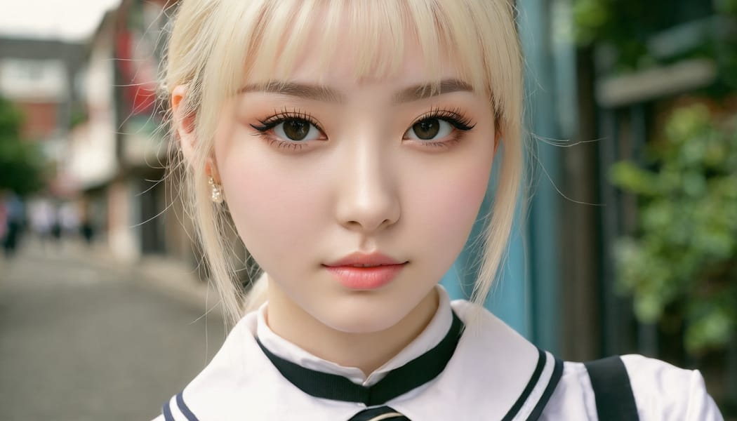 Tags: 21872187, SDXL
{"3": {"inputs": {"seed": 333800336087573, "steps": 64, "cfg": 7.8, "sampler_name": "dpmpp_2m", "scheduler": "karras", "denoise": 1.0, "model": ["27", 0], "positive": ["6", 0], "negative": ["7", 0], "latent_image": ["5", 0]}, "class_type": "KSampler"}, "4": {"inputs": {"ckpt_name": "juggernautxl.safetensors"}, "class_type": "CheckpointLoaderSimple"}, "5": {"inputs": {"width": 1344, "height": 768, "batch_size": 1}, "class_type": "EmptyLatentImage"}, "6": {"inputs": {"text": "22 year old girl, (blush:1.05), (pale skin:1.12), (temptress:1.09), (cute:1.03), (eyelashes:1.04), (seductive pose:1.07), (sexy lips:1.02), (beautiful eyes:0.96), (slim:1.05), (idol:1.13), (double eyelids:0.96), (detailed face:1.01), (seductive facial expression:0.95), (in a seductive pose:1.14), (large perky breasts:1.14), (cleavage:1.06), (thigh gap:0.97), (school uniform:1.05), choker, busy street, (portra:1.03), (detailed skin:1.09), (textured skin:1.08), (natural looking skin:1.02), (soft lighting:1.06), (skin fuzz:1.03), (film:1.00), (candid cinema:1.07), (RAW:1.03)", "clip": ["27", 1]}, "class_type": "CLIPTextEncode"}, "7": {"inputs": {"text": "(distorted:1.06), (worst quality:1.09), (low resolution:1.05), (watermark:1.06), (twisted:1.10), (open mouth:1.14), (bad hands:1.06)", "clip": ["27", 1]}, "class_type": "CLIPTextEncode"}, "8": {"inputs": {"samples": ["3", 0], "vae": ["4", 2]}, "class_type": "VAEDecode"}, "25": {"inputs": {"lora_name": "nudify_xl.safetensors", "strength_model": 0.07, "strength_clip": 0.17, "model": ["4", 0], "clip": ["4", 1]}, "class_type": "LoraLoader"}, "26": {"inputs": {"lora_name": "shirtlift_SDXL_v2.safetensors", "strength_model": 0.1, "strength_clip": 0.11, "model": ["25", 0], "clip": ["25", 1]}, "class_type": "LoraLoader"}, "27": {"inputs": {"lora_name": "PerfectEyesXL.safetensors", "strength_model": 0.02, "strength_clip": 0.13, "model": ["26", 0], "clip": ["26", 1]}, "class_type": "LoraLoader"}, "30": {"inputs": {"model_name": "4x_NMKD-Superscale-SP_178000_G.pth"}, "class_type": "UpscaleModelLoader"}, "31": {"inputs": {"upscale_model": ["30", 0], "image": ["8", 0]}, "class_type": "ImageUpscaleWithModel"}, "32": {"inputs": {"upscale_method": "lanczos", "scale_by": 0.5, "image": ["31", 0]}, "class_type": "ImageScaleBy"}, "33": {"inputs": {"pixels": ["32", 0], "vae": ["4", 2]}, "class_type": "VAEEncode"}, "34": {"inputs": {"seed": 333800336087573, "steps": 64, "cfg": 7.8, "sampler_name": "dpmpp_2m", "scheduler": "karras", "denoise": 0.3, "model": ["27", 0], "positive": ["6", 0], "negative": ["7", 0], "latent_image": ["33", 0]}, "class_type": "KSampler"}, "36": {"inputs": {"samples": ["34", 0], "vae": ["4", 2]}, "class_type": "VAEDecode"}, "39": {"inputs": {"filename_prefix": "comfyapi-1726788440637", "images": ["36", 0]}, "class_type": "SaveImage"}}