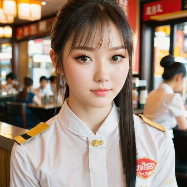 Tags: 21872187, SDXL
{"3": {"inputs": {"seed": 131638102570069, "steps": 32, "cfg": 7.87, "sampler_name": "dpmpp_2m", "scheduler": "karras", "denoise": 1.0, "model": ["27", 0], "positive": ["6", 0], "negative": ["7", 0], "latent_image": ["5", 0]}, "class_type": "KSampler"}, "4": {"inputs": {"ckpt_name": "juggernautxl.safetensors"}, "class_type": "CheckpointLoaderSimple"}, "5": {"inputs": {"width": 1024, "height": 1024, "batch_size": 1}, "class_type": "EmptyLatentImage"}, "6": {"inputs": {"text": "20 year old girl, (irish:0.99), (japanese:1.01), (pale skin:0.98), (eyelashes:1.14), (idol:1.11), (seductive facial expression:1.08), (detailed face:1.03), (double eyelids:1.01), (temptress:0.96), (seductive pose:1.08), (slim:1.09), (blush:1.05), (beautiful eyes:1.00), (cute:1.06), (perky ass:1.05), (exposed ass:1.11), (looking back:1.12), (sexy ass:0.97), (thigh gap:0.96), (a waitress in uniform:1.11) working at a restaurant, (film:1.04), (RAW:1.01), (natural looking skin:1.00), (skin fuzz:1.04), (portra:1.09), (textured skin:1.07), (soft lighting:1.03), (detailed skin:1.04), (candid cinema:1.01)", "clip": ["27", 1]}, "class_type": "CLIPTextEncode"}, "7": {"inputs": {"text": "(low resolution:1.08), (worst quality:1.14), (twisted:1.10), (open mouth:1.10), (distorted:1.12), (bad hands:1.08), (watermark:1.07)", "clip": ["27", 1]}, "class_type": "CLIPTextEncode"}, "8": {"inputs": {"samples": ["3", 0], "vae": ["4", 2]}, "class_type": "VAEDecode"}, "25": {"inputs": {"lora_name": "nudify_xl.safetensors", "strength_model": 0.08, "strength_clip": 0.06, "model": ["4", 0], "clip": ["4", 1]}, "class_type": "LoraLoader"}, "26": {"inputs": {"lora_name": "shirtlift_SDXL_v2.safetensors", "strength_model": 0.02, "strength_clip": 0.15, "model": ["25", 0], "clip": ["25", 1]}, "class_type": "LoraLoader"}, "27": {"inputs": {"lora_name": "PerfectEyesXL.safetensors", "strength_model": 0.07, "strength_clip": 0.09, "model": ["26", 0], "clip": ["26", 1]}, "class_type": "LoraLoader"}, "30": {"inputs": {"model_name": "4x_NMKD-Superscale-SP_178000_G.pth"}, "class_type": "UpscaleModelLoader"}, "31": {"inputs": {"upscale_model": ["30", 0], "image": ["8", 0]}, "class_type": "ImageUpscaleWithModel"}, "32": {"inputs": {"upscale_method": "lanczos", "scale_by": 0.5, "image": ["31", 0]}, "class_type": "ImageScaleBy"}, "33": {"inputs": {"pixels": ["32", 0], "vae": ["4", 2]}, "class_type": "VAEEncode"}, "34": {"inputs": {"seed": 131638102570069, "steps": 32, "cfg": 7.87, "sampler_name": "dpmpp_2m", "scheduler": "karras", "denoise": 0.3, "model": ["27", 0], "positive": ["6", 0], "negative": ["7", 0], "latent_image": ["33", 0]}, "class_type": "KSampler"}, "36": {"inputs": {"samples": ["34", 0], "vae": ["4", 2]}, "class_type": "VAEDecode"}, "39": {"inputs": {"filename_prefix": "comfyapi-1726758566806", "images": ["36", 0]}, "class_type": "SaveImage"}}