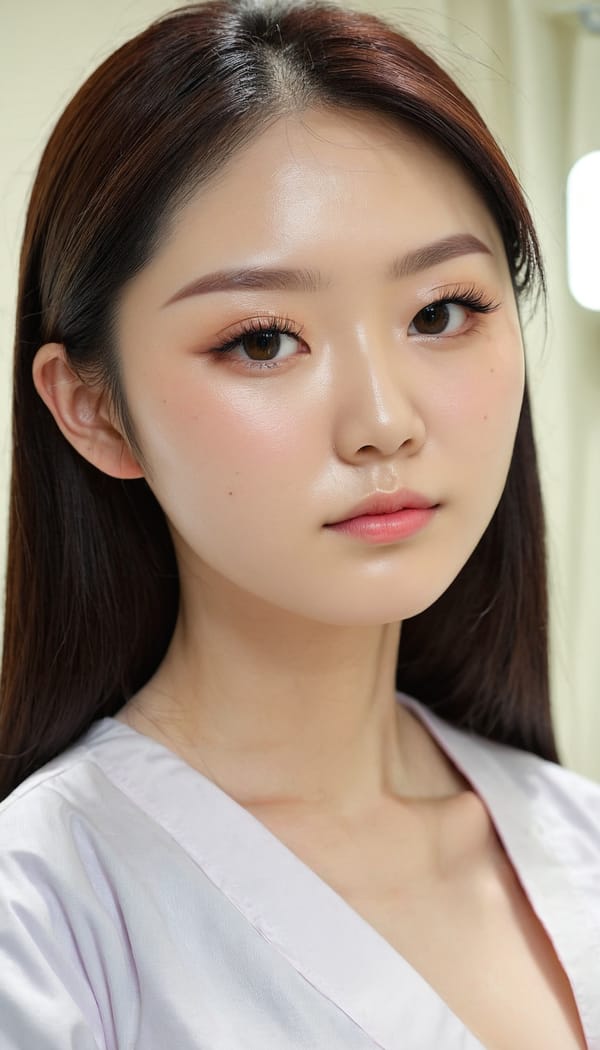 Tags: 21872187, SDXL
{"3": {"inputs": {"seed": 449497686249756, "steps": 32, "cfg": 7.81, "sampler_name": "dpmpp_2m", "scheduler": "karras", "denoise": 1.0, "model": ["27", 0], "positive": ["6", 0], "negative": ["7", 0], "latent_image": ["5", 0]}, "class_type": "KSampler"}, "4": {"inputs": {"ckpt_name": "juggernautxl.safetensors"}, "class_type": "CheckpointLoaderSimple"}, "5": {"inputs": {"width": 768, "height": 1344, "batch_size": 1}, "class_type": "EmptyLatentImage"}, "6": {"inputs": {"text": "25 year old girl, (korean:0.99), (irish:1.11), (double eyelids:0.97), (blush:0.96), (eyelashes:1.10), (detailed face:1.06), (pale skin:1.07), (beautiful eyes:0.99), (seductive pose:1.07), (seductive facial expression:1.12), (temptress:1.07), (cute:1.07), (idol:1.13), (in a seductive pose:0.95), (large perky breasts:1.10), (cleavage:1.04), (thigh gap:1.00), (nurse in uniform:1.10) working in a hospital ward, (candid cinema:1.09), (film:1.00), (textured skin:1.08), (natural looking skin:1.02), (skin fuzz:1.01), (detailed skin:1.06), (RAW:1.03), (soft lighting:1.06)", "clip": ["27", 1]}, "class_type": "CLIPTextEncode"}, "7": {"inputs": {"text": "(twisted:1.14), (low resolution:1.12), (open mouth:1.07), (watermark:1.10), (worst quality:1.10), (distorted:1.06), (bad hands:1.12)", "clip": ["27", 1]}, "class_type": "CLIPTextEncode"}, "8": {"inputs": {"samples": ["3", 0], "vae": ["4", 2]}, "class_type": "VAEDecode"}, "25": {"inputs": {"lora_name": "nudify_xl.safetensors", "strength_model": 0.11, "strength_clip": 0.14, "model": ["4", 0], "clip": ["4", 1]}, "class_type": "LoraLoader"}, "26": {"inputs": {"lora_name": "shirtlift_SDXL_v2.safetensors", "strength_model": 0.12, "strength_clip": 0.02, "model": ["25", 0], "clip": ["25", 1]}, "class_type": "LoraLoader"}, "27": {"inputs": {"lora_name": "PerfectEyesXL.safetensors", "strength_model": 0.06, "strength_clip": 0.11, "model": ["26", 0], "clip": ["26", 1]}, "class_type": "LoraLoader"}, "30": {"inputs": {"model_name": "4x_NMKD-Superscale-SP_178000_G.pth"}, "class_type": "UpscaleModelLoader"}, "31": {"inputs": {"upscale_model": ["30", 0], "image": ["8", 0]}, "class_type": "ImageUpscaleWithModel"}, "32": {"inputs": {"upscale_method": "lanczos", "scale_by": 0.5, "image": ["31", 0]}, "class_type": "ImageScaleBy"}, "33": {"inputs": {"pixels": ["32", 0], "vae": ["4", 2]}, "class_type": "VAEEncode"}, "34": {"inputs": {"seed": 449497686249756, "steps": 32, "cfg": 7.81, "sampler_name": "dpmpp_2m", "scheduler": "karras", "denoise": 0.3, "model": ["27", 0], "positive": ["6", 0], "negative": ["7", 0], "latent_image": ["33", 0]}, "class_type": "KSampler"}, "36": {"inputs": {"samples": ["34", 0], "vae": ["4", 2]}, "class_type": "VAEDecode"}, "39": {"inputs": {"filename_prefix": "comfyapi-1734066311389", "images": ["36", 0]}, "class_type": "SaveImage"}}