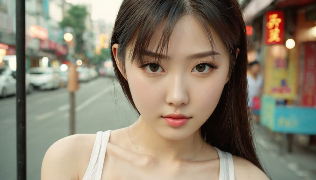 Tags: 21872187, SDXL
{"3": {"inputs": {"seed": 376685181054393, "steps": 32, "cfg": 7.24, "sampler_name": "dpmpp_2m", "scheduler": "karras", "denoise": 1.0, "model": ["27", 0], "positive": ["6", 0], "negative": ["7", 0], "latent_image": ["5", 0]}, "class_type": "KSampler"}, "4": {"inputs": {"ckpt_name": "juggernautxl.safetensors"}, "class_type": "CheckpointLoaderSimple"}, "5": {"inputs": {"width": 1344, "height": 768, "batch_size": 1}, "class_type": "EmptyLatentImage"}, "6": {"inputs": {"text": "23 year old girl, (russian:0.98), (chinese:1.09), (slim:1.05), (beautiful eyes:1.06), (pale skin:0.97), (temptress:1.10), (detailed face:0.99), (sexy lips:1.11), (seductive facial expression:0.98), (idol:1.05), (double eyelids:1.03), (eyelashes:0.96), (blush:0.99), (seductive pose:1.11), (in a seductive pose:0.98), (large perky breasts:1.01), (cleavage:1.11), (thigh gap:1.13), (white tanktop:0.97), busy street, (film:1.06), (natural looking skin:1.01), (textured skin:1.04), (detailed skin:1.09), (soft lighting:1.00), (skin fuzz:1.02), (RAW:1.04), (candid cinema:1.07), (portra:1.04)", "clip": ["27", 1]}, "class_type": "CLIPTextEncode"}, "7": {"inputs": {"text": "(bad hands:1.07), (worst quality:1.11), (low resolution:1.10), (twisted:1.12), (open mouth:1.09), (distorted:1.12), (watermark:1.05)", "clip": ["27", 1]}, "class_type": "CLIPTextEncode"}, "8": {"inputs": {"samples": ["3", 0], "vae": ["4", 2]}, "class_type": "VAEDecode"}, "25": {"inputs": {"lora_name": "nudify_xl.safetensors", "strength_model": 0.01, "strength_clip": 0.32, "model": ["4", 0], "clip": ["4", 1]}, "class_type": "LoraLoader"}, "26": {"inputs": {"lora_name": "shirtlift_SDXL_v2.safetensors", "strength_model": 0.19, "strength_clip": 0.04, "model": ["25", 0], "clip": ["25", 1]}, "class_type": "LoraLoader"}, "27": {"inputs": {"lora_name": "PerfectEyesXL.safetensors", "strength_model": 0.19, "strength_clip": 0.14, "model": ["26", 0], "clip": ["26", 1]}, "class_type": "LoraLoader"}, "30": {"inputs": {"model_name": "4x_NMKD-Superscale-SP_178000_G.pth"}, "class_type": "UpscaleModelLoader"}, "31": {"inputs": {"upscale_model": ["30", 0], "image": ["8", 0]}, "class_type": "ImageUpscaleWithModel"}, "32": {"inputs": {"upscale_method": "lanczos", "scale_by": 0.5, "image": ["31", 0]}, "class_type": "ImageScaleBy"}, "33": {"inputs": {"pixels": ["32", 0], "vae": ["4", 2]}, "class_type": "VAEEncode"}, "34": {"inputs": {"seed": 376685181054393, "steps": 32, "cfg": 7.24, "sampler_name": "dpmpp_2m", "scheduler": "karras", "denoise": 0.3, "model": ["27", 0], "positive": ["6", 0], "negative": ["7", 0], "latent_image": ["33", 0]}, "class_type": "KSampler"}, "36": {"inputs": {"samples": ["34", 0], "vae": ["4", 2]}, "class_type": "VAEDecode"}, "39": {"inputs": {"filename_prefix": "comfyapi-1714291201032", "images": ["36", 0]}, "class_type": "SaveImage"}}