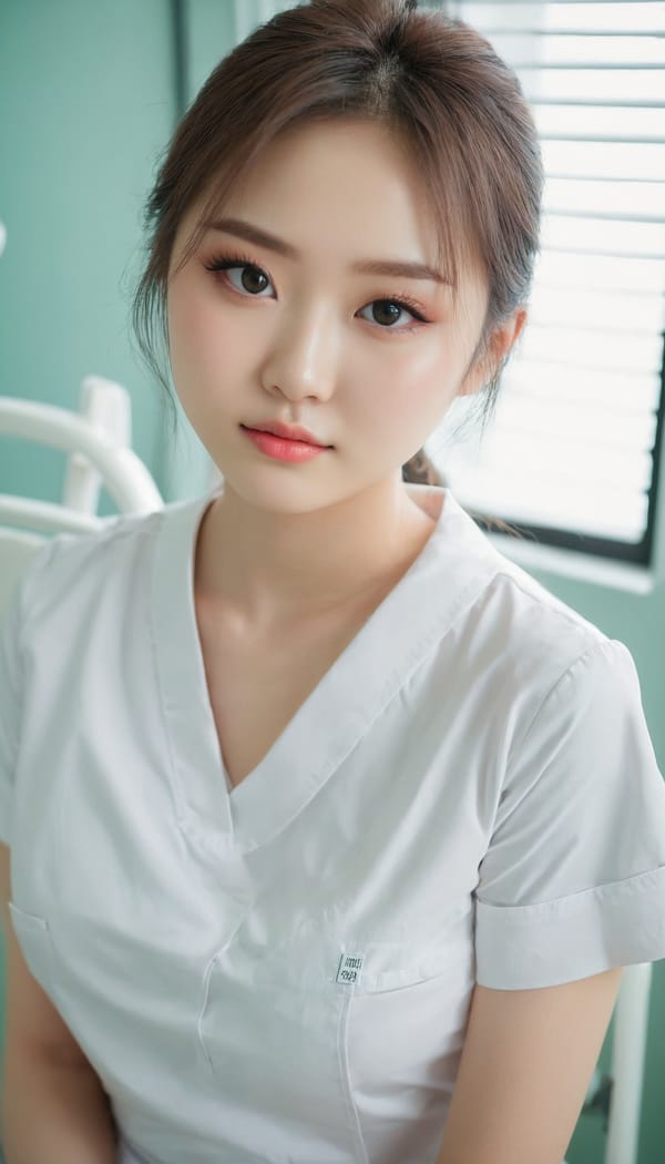 Tags: 21872187, SDXL
{"3": {"inputs": {"seed": 887290562507033, "steps": 32, "cfg": 5.58, "sampler_name": "dpmpp_2m", "scheduler": "karras", "denoise": 1.0, "model": ["27", 0], "positive": ["6", 0], "negative": ["7", 0], "latent_image": ["5", 0]}, "class_type": "KSampler"}, "4": {"inputs": {"ckpt_name": "juggernautxl.safetensors"}, "class_type": "CheckpointLoaderSimple"}, "5": {"inputs": {"width": 768, "height": 1344, "batch_size": 1}, "class_type": "EmptyLatentImage"}, "6": {"inputs": {"text": "20 year old girl, (korean:1.02), (russian:0.95), (eyelashes:1.12), (detailed face:1.09), (beautiful eyes:1.02), (sexy lips:0.97), (temptress:0.96), (pale skin:0.95), (double eyelids:1.04), (seductive facial expression:1.10), (idol:1.14), (blush:0.95), (seductive pose:0.98), (slim:1.08), (cute:1.01), (in a seductive pose:1.13), (large perky breasts:1.03), (cleavage:0.99), (thigh gap:0.97), (nurse in uniform:1.11) working in a hospital ward, (film:1.02), (skin fuzz:1.08), (candid cinema:1.08), (portra:1.03), (natural looking skin:1.03), (detailed skin:1.09), (RAW:1.09), (soft lighting:1.07), (textured skin:1.07)", "clip": ["27", 1]}, "class_type": "CLIPTextEncode"}, "7": {"inputs": {"text": "(open mouth:1.14), (watermark:1.05), (twisted:1.06), (worst quality:1.12), (bad hands:1.05), (low resolution:1.11), (distorted:1.06)", "clip": ["27", 1]}, "class_type": "CLIPTextEncode"}, "8": {"inputs": {"samples": ["3", 0], "vae": ["4", 2]}, "class_type": "VAEDecode"}, "25": {"inputs": {"lora_name": "nudify_xl.safetensors", "strength_model": 0.15, "strength_clip": 0.01, "model": ["4", 0], "clip": ["4", 1]}, "class_type": "LoraLoader"}, "26": {"inputs": {"lora_name": "shirtlift_SDXL_v2.safetensors", "strength_model": 0.11, "strength_clip": 0.08, "model": ["25", 0], "clip": ["25", 1]}, "class_type": "LoraLoader"}, "27": {"inputs": {"lora_name": "PerfectEyesXL.safetensors", "strength_model": 0.1, "strength_clip": 0.05, "model": ["26", 0], "clip": ["26", 1]}, "class_type": "LoraLoader"}, "30": {"inputs": {"model_name": "4x_NMKD-Superscale-SP_178000_G.pth"}, "class_type": "UpscaleModelLoader"}, "31": {"inputs": {"upscale_model": ["30", 0], "image": ["8", 0]}, "class_type": "ImageUpscaleWithModel"}, "32": {"inputs": {"upscale_method": "lanczos", "scale_by": 0.5, "image": ["31", 0]}, "class_type": "ImageScaleBy"}, "33": {"inputs": {"pixels": ["32", 0], "vae": ["4", 2]}, "class_type": "VAEEncode"}, "34": {"inputs": {"seed": 887290562507033, "steps": 32, "cfg": 5.58, "sampler_name": "dpmpp_2m", "scheduler": "karras", "denoise": 0.3, "model": ["27", 0], "positive": ["6", 0], "negative": ["7", 0], "latent_image": ["33", 0]}, "class_type": "KSampler"}, "36": {"inputs": {"samples": ["34", 0], "vae": ["4", 2]}, "class_type": "VAEDecode"}, "39": {"inputs": {"filename_prefix": "comfyapi-1733040615672", "images": ["36", 0]}, "class_type": "SaveImage"}}