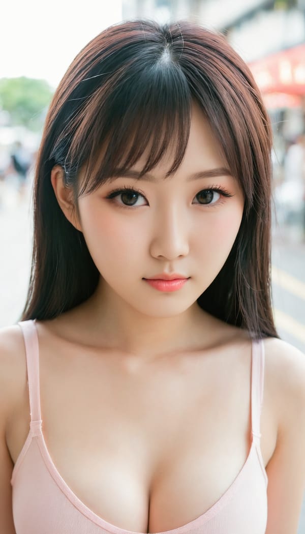 Tags: 21872187, SDXL
{"3": {"inputs": {"seed": 378429619858146, "steps": 32, "cfg": 5.33, "sampler_name": "dpmpp_2m", "scheduler": "karras", "denoise": 1.0, "model": ["27", 0], "positive": ["6", 0], "negative": ["7", 0], "latent_image": ["5", 0]}, "class_type": "KSampler"}, "4": {"inputs": {"ckpt_name": "juggernautXL_v8Rundiffusion.safetensors"}, "class_type": "CheckpointLoaderSimple"}, "5": {"inputs": {"width": 768, "height": 1344, "batch_size": 1}, "class_type": "EmptyLatentImage"}, "6": {"inputs": {"text": "21 year old girl, (japanese:0.95), (taiwanese:1.02), (blush:1.10), (idol:1.08), (cute:1.11), (seductive pose:1.08), (sexy lips:1.06), (eyelashes:1.11), (pale skin:0.95), (double eyelids:1.05), (temptress:1.01), (slim:1.01), (beautiful eyes:1.08), (seductive facial expression:1.14), (detailed face:0.95), (in a seductive pose:1.08), (large perky breasts:1.10), (cleavage:0.95), (thigh gap:1.12), (white tanktop:0.98), busy street, (RAW:1.08), (film:1.00), (candid cinema:1.06), (textured skin:1.00), (natural looking skin:1.04), (detailed skin:1.08), (portra:1.03), (skin fuzz:1.00), (soft lighting:1.06)", "clip": ["27", 1]}, "class_type": "CLIPTextEncode"}, "7": {"inputs": {"text": "(worst quality:1.11), (open mouth:1.12), (distorted:1.12), (bad hands:1.12), (twisted:1.11), (watermark:1.06), (low resolution:1.11)", "clip": ["27", 1]}, "class_type": "CLIPTextEncode"}, "8": {"inputs": {"samples": ["3", 0], "vae": ["4", 2]}, "class_type": "VAEDecode"}, "25": {"inputs": {"lora_name": "nudify_xl.safetensors", "strength_model": 0.09, "strength_clip": 0.11, "model": ["4", 0], "clip": ["4", 1]}, "class_type": "LoraLoader"}, "26": {"inputs": {"lora_name": "shirtlift_SDXL_v2.safetensors", "strength_model": 0.08, "strength_clip": 0.14, "model": ["25", 0], "clip": ["25", 1]}, "class_type": "LoraLoader"}, "27": {"inputs": {"lora_name": "PerfectEyesXL.safetensors", "strength_model": 0.11, "strength_clip": 0.02, "model": ["26", 0], "clip": ["26", 1]}, "class_type": "LoraLoader"}, "30": {"inputs": {"model_name": "4x_NMKD-Superscale-SP_178000_G.pth"}, "class_type": "UpscaleModelLoader"}, "31": {"inputs": {"upscale_model": ["30", 0], "image": ["8", 0]}, "class_type": "ImageUpscaleWithModel"}, "32": {"inputs": {"upscale_method": "lanczos", "scale_by": 0.5, "image": ["31", 0]}, "class_type": "ImageScaleBy"}, "33": {"inputs": {"pixels": ["32", 0], "vae": ["4", 2]}, "class_type": "VAEEncode"}, "34": {"inputs": {"seed": 378429619858146, "steps": 32, "cfg": 5.33, "sampler_name": "dpmpp_2m", "scheduler": "karras", "denoise": 0.3, "model": ["27", 0], "positive": ["6", 0], "negative": ["7", 0], "latent_image": ["33", 0]}, "class_type": "KSampler"}, "36": {"inputs": {"samples": ["34", 0], "vae": ["4", 2]}, "class_type": "VAEDecode"}, "39": {"inputs": {"filename_prefix": "comfyapi-1707802026849", "images": ["36", 0]}, "class_type": "SaveImage"}}