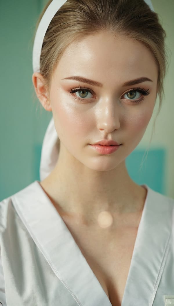 Tags: 21872187, SDXL
{"3": {"inputs": {"seed": 670526889436789, "steps": 64, "cfg": 6.28, "sampler_name": "dpmpp_2m", "scheduler": "karras", "denoise": 1.0, "model": ["27", 0], "positive": ["6", 0], "negative": ["7", 0], "latent_image": ["5", 0]}, "class_type": "KSampler"}, "4": {"inputs": {"ckpt_name": "juggernautxl.safetensors"}, "class_type": "CheckpointLoaderSimple"}, "5": {"inputs": {"width": 768, "height": 1344, "batch_size": 1}, "class_type": "EmptyLatentImage"}, "6": {"inputs": {"text": "24 year old girl, (russian:1.06), (ukrainian:1.09), (seductive facial expression:1.07), (slim:1.03), (idol:1.13), (temptress:1.12), (sexy lips:0.96), (detailed face:1.02), (beautiful eyes:1.12), (pale skin:1.00), (blush:1.13), (cute:1.07), (eyelashes:1.06), (double eyelids:1.09), (seductive pose:1.10), (perky ass:1.05), (exposed ass:1.00), (looking back:1.01), (sexy ass:0.98), (thigh gap:1.02), (nurse in uniform:1.07) working in a hospital ward, (candid cinema:1.00), (soft lighting:1.07), (film:1.09), (textured skin:1.09), (natural looking skin:1.04), (detailed skin:1.09), (skin fuzz:1.02), (portra:1.02), (RAW:1.07)", "clip": ["27", 1]}, "class_type": "CLIPTextEncode"}, "7": {"inputs": {"text": "(bad hands:1.06), (low resolution:1.07), (watermark:1.08), (open mouth:1.10), (worst quality:1.12), (distorted:1.13), (twisted:1.13)", "clip": ["27", 1]}, "class_type": "CLIPTextEncode"}, "8": {"inputs": {"samples": ["3", 0], "vae": ["4", 2]}, "class_type": "VAEDecode"}, "25": {"inputs": {"lora_name": "nudify_xl.safetensors", "strength_model": 0.13, "strength_clip": 0.36, "model": ["4", 0], "clip": ["4", 1]}, "class_type": "LoraLoader"}, "26": {"inputs": {"lora_name": "shirtlift_SDXL_v2.safetensors", "strength_model": 0.09, "strength_clip": 0.09, "model": ["25", 0], "clip": ["25", 1]}, "class_type": "LoraLoader"}, "27": {"inputs": {"lora_name": "PerfectEyesXL.safetensors", "strength_model": 0.17, "strength_clip": 0.16, "model": ["26", 0], "clip": ["26", 1]}, "class_type": "LoraLoader"}, "30": {"inputs": {"model_name": "4x_NMKD-Superscale-SP_178000_G.pth"}, "class_type": "UpscaleModelLoader"}, "31": {"inputs": {"upscale_model": ["30", 0], "image": ["8", 0]}, "class_type": "ImageUpscaleWithModel"}, "32": {"inputs": {"upscale_method": "lanczos", "scale_by": 0.5, "image": ["31", 0]}, "class_type": "ImageScaleBy"}, "33": {"inputs": {"pixels": ["32", 0], "vae": ["4", 2]}, "class_type": "VAEEncode"}, "34": {"inputs": {"seed": 670526889436789, "steps": 64, "cfg": 6.28, "sampler_name": "dpmpp_2m", "scheduler": "karras", "denoise": 0.3, "model": ["27", 0], "positive": ["6", 0], "negative": ["7", 0], "latent_image": ["33", 0]}, "class_type": "KSampler"}, "36": {"inputs": {"samples": ["34", 0], "vae": ["4", 2]}, "class_type": "VAEDecode"}, "39": {"inputs": {"filename_prefix": "comfyapi-1735718581389", "images": ["36", 0]}, "class_type": "SaveImage"}}