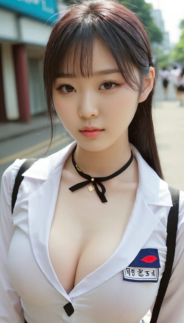 Tags: 21872187, SDXL
{"3": {"inputs": {"seed": 656096306742133, "steps": 64, "cfg": 6.45, "sampler_name": "dpmpp_2m", "scheduler": "karras", "denoise": 1.0, "model": ["27", 0], "positive": ["6", 0], "negative": ["7", 0], "latent_image": ["5", 0]}, "class_type": "KSampler"}, "4": {"inputs": {"ckpt_name": "juggernautxl.safetensors"}, "class_type": "CheckpointLoaderSimple"}, "5": {"inputs": {"width": 768, "height": 1344, "batch_size": 1}, "class_type": "EmptyLatentImage"}, "6": {"inputs": {"text": "24 year old girl, (korean:0.98), (detailed face:1.12), (seductive pose:0.98), (idol:0.97), (eyelashes:0.95), (temptress:0.99), (cute:0.97), (slim:0.96), (sexy lips:1.07), (pale skin:1.12), (blush:0.98), (in a seductive pose:1.10), (large perky breasts:1.02), (cleavage:1.12), (thigh gap:1.00), (school uniform:1.05), choker, busy street, (detailed skin:1.02), (natural looking skin:1.06), (film:1.01), (candid cinema:1.04), (RAW:1.00), (skin fuzz:1.06), (soft lighting:1.09), (portra:1.07), (textured skin:1.01)", "clip": ["27", 1]}, "class_type": "CLIPTextEncode"}, "7": {"inputs": {"text": "(open mouth:1.11), (bad hands:1.12), (low resolution:1.07), (distorted:1.13), (worst quality:1.07), (watermark:1.11), (twisted:1.12)", "clip": ["27", 1]}, "class_type": "CLIPTextEncode"}, "8": {"inputs": {"samples": ["3", 0], "vae": ["4", 2]}, "class_type": "VAEDecode"}, "25": {"inputs": {"lora_name": "nudify_xl.safetensors", "strength_model": 0.07, "strength_clip": 0.37, "model": ["4", 0], "clip": ["4", 1]}, "class_type": "LoraLoader"}, "26": {"inputs": {"lora_name": "shirtlift_SDXL_v2.safetensors", "strength_model": 0.02, "strength_clip": 0.19, "model": ["25", 0], "clip": ["25", 1]}, "class_type": "LoraLoader"}, "27": {"inputs": {"lora_name": "PerfectEyesXL.safetensors", "strength_model": 0.09, "strength_clip": 0.07, "model": ["26", 0], "clip": ["26", 1]}, "class_type": "LoraLoader"}, "30": {"inputs": {"model_name": "4x_NMKD-Superscale-SP_178000_G.pth"}, "class_type": "UpscaleModelLoader"}, "31": {"inputs": {"upscale_model": ["30", 0], "image": ["8", 0]}, "class_type": "ImageUpscaleWithModel"}, "32": {"inputs": {"upscale_method": "lanczos", "scale_by": 0.5, "image": ["31", 0]}, "class_type": "ImageScaleBy"}, "33": {"inputs": {"pixels": ["32", 0], "vae": ["4", 2]}, "class_type": "VAEEncode"}, "34": {"inputs": {"seed": 656096306742133, "steps": 64, "cfg": 6.45, "sampler_name": "dpmpp_2m", "scheduler": "karras", "denoise": 0.3, "model": ["27", 0], "positive": ["6", 0], "negative": ["7", 0], "latent_image": ["33", 0]}, "class_type": "KSampler"}, "36": {"inputs": {"samples": ["34", 0], "vae": ["4", 2]}, "class_type": "VAEDecode"}, "39": {"inputs": {"filename_prefix": "comfyapi-1713708872203", "images": ["36", 0]}, "class_type": "SaveImage"}}