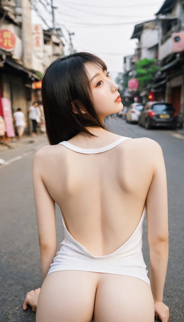 Tags: 21872187, SDXL
{"3": {"inputs": {"seed": 563544303991533, "steps": 32, "cfg": 7.43, "sampler_name": "dpmpp_2m", "scheduler": "karras", "denoise": 1.0, "model": ["27", 0], "positive": ["6", 0], "negative": ["7", 0], "latent_image": ["5", 0]}, "class_type": "KSampler"}, "4": {"inputs": {"ckpt_name": "helloworldxl.safetensors"}, "class_type": "CheckpointLoaderSimple"}, "5": {"inputs": {"width": 768, "height": 1344, "batch_size": 1}, "class_type": "EmptyLatentImage"}, "6": {"inputs": {"text": "21 year old girl, (chinese:1.01), (temptress:0.95), (eyelashes:0.99), (sexy lips:1.07), (pale skin:0.97), (double eyelids:1.12), (slim:1.14), (seductive pose:0.98), (beautiful eyes:1.03), (idol:0.98), (detailed face:0.97), (cute:1.10), (seductive facial expression:1.06), (blush:1.05), (on all fours:1.05), (spreading ass cheeks:0.98), (from behind:0.95), (backboob:1.09), (white tanktop:1.09), busy street, (natural looking skin:1.00), (skin fuzz:1.05), (soft lighting:1.08), (textured skin:1.08), (detailed skin:1.01), (film:1.02), (RAW:1.08), (portra:1.06), (candid cinema:1.04)", "clip": ["27", 1]}, "class_type": "CLIPTextEncode"}, "7": {"inputs": {"text": "(worst quality:1.12), (watermark:1.14), (low resolution:1.10), (bad hands:1.08), (open mouth:1.07), (twisted:1.08), (distorted:1.08)", "clip": ["27", 1]}, "class_type": "CLIPTextEncode"}, "8": {"inputs": {"samples": ["3", 0], "vae": ["4", 2]}, "class_type": "VAEDecode"}, "25": {"inputs": {"lora_name": "nudify_xl.safetensors", "strength_model": 0.26, "strength_clip": 0.28, "model": ["4", 0], "clip": ["4", 1]}, "class_type": "LoraLoader"}, "26": {"inputs": {"lora_name": "shirtlift_SDXL_v2.safetensors", "strength_model": 0.16, "strength_clip": 0.09, "model": ["25", 0], "clip": ["25", 1]}, "class_type": "LoraLoader"}, "27": {"inputs": {"lora_name": "PerfectEyesXL.safetensors", "strength_model": 0.02, "strength_clip": 0.09, "model": ["26", 0], "clip": ["26", 1]}, "class_type": "LoraLoader"}, "30": {"inputs": {"model_name": "4x_NMKD-Superscale-SP_178000_G.pth"}, "class_type": "UpscaleModelLoader"}, "31": {"inputs": {"upscale_model": ["30", 0], "image": ["8", 0]}, "class_type": "ImageUpscaleWithModel"}, "32": {"inputs": {"upscale_method": "lanczos", "scale_by": 0.5, "image": ["31", 0]}, "class_type": "ImageScaleBy"}, "33": {"inputs": {"pixels": ["32", 0], "vae": ["4", 2]}, "class_type": "VAEEncode"}, "34": {"inputs": {"seed": 563544303991533, "steps": 32, "cfg": 7.43, "sampler_name": "dpmpp_2m", "scheduler": "karras", "denoise": 0.3, "model": ["27", 0], "positive": ["6", 0], "negative": ["7", 0], "latent_image": ["33", 0]}, "class_type": "KSampler"}, "36": {"inputs": {"samples": ["34", 0], "vae": ["4", 2]}, "class_type": "VAEDecode"}, "39": {"inputs": {"filename_prefix": "comfyapi-1714622165113", "images": ["36", 0]}, "class_type": "SaveImage"}}