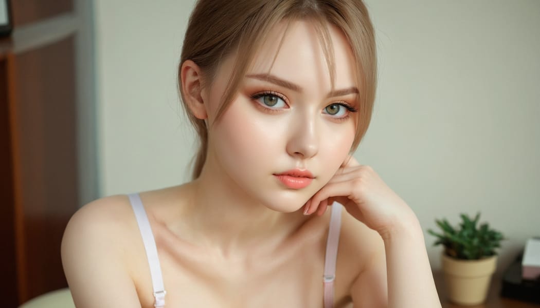 Tags: 21872187, SDXL
{"3": {"inputs": {"seed": 690340761979314, "steps": 64, "cfg": 7.98, "sampler_name": "dpmpp_2m", "scheduler": "karras", "denoise": 1.0, "model": ["27", 0], "positive": ["6", 0], "negative": ["7", 0], "latent_image": ["5", 0]}, "class_type": "KSampler"}, "4": {"inputs": {"ckpt_name": "juggernautxl.safetensors"}, "class_type": "CheckpointLoaderSimple"}, "5": {"inputs": {"width": 1344, "height": 768, "batch_size": 1}, "class_type": "EmptyLatentImage"}, "6": {"inputs": {"text": "23 year old girl, (ukrainian:0.99), (russian:0.95), (cute:1.14), (seductive facial expression:0.98), (pale skin:1.00), (blush:1.05), (double eyelids:0.98), (detailed face:1.02), (idol:1.03), (slim:1.00), (beautiful eyes:1.04), (sexy lips:1.09), (seductive pose:1.10), (temptress:0.96), (in a seductive pose:1.06), (large perky breasts:1.03), (cleavage:1.08), (thigh gap:1.09), (an office lady:1.09), (soft lighting:1.05), (portra:1.00), (textured skin:1.03), (natural looking skin:1.04), (candid cinema:1.03), (skin fuzz:1.06), (detailed skin:1.06), (film:1.00), (RAW:1.01)", "clip": ["27", 1]}, "class_type": "CLIPTextEncode"}, "7": {"inputs": {"text": "(watermark:1.13), (open mouth:1.10), (twisted:1.13), (low resolution:1.12), (worst quality:1.09), (bad hands:1.13), (distorted:1.07)", "clip": ["27", 1]}, "class_type": "CLIPTextEncode"}, "8": {"inputs": {"samples": ["3", 0], "vae": ["4", 2]}, "class_type": "VAEDecode"}, "25": {"inputs": {"lora_name": "nudify_xl.safetensors", "strength_model": 0.18, "strength_clip": 0.08, "model": ["4", 0], "clip": ["4", 1]}, "class_type": "LoraLoader"}, "26": {"inputs": {"lora_name": "shirtlift_SDXL_v2.safetensors", "strength_model": 0.02, "strength_clip": 0.16, "model": ["25", 0], "clip": ["25", 1]}, "class_type": "LoraLoader"}, "27": {"inputs": {"lora_name": "PerfectEyesXL.safetensors", "strength_model": 0.16, "strength_clip": 0.1, "model": ["26", 0], "clip": ["26", 1]}, "class_type": "LoraLoader"}, "30": {"inputs": {"model_name": "4x_NMKD-Superscale-SP_178000_G.pth"}, "class_type": "UpscaleModelLoader"}, "31": {"inputs": {"upscale_model": ["30", 0], "image": ["8", 0]}, "class_type": "ImageUpscaleWithModel"}, "32": {"inputs": {"upscale_method": "lanczos", "scale_by": 0.5, "image": ["31", 0]}, "class_type": "ImageScaleBy"}, "33": {"inputs": {"pixels": ["32", 0], "vae": ["4", 2]}, "class_type": "VAEEncode"}, "34": {"inputs": {"seed": 690340761979314, "steps": 64, "cfg": 7.98, "sampler_name": "dpmpp_2m", "scheduler": "karras", "denoise": 0.3, "model": ["27", 0], "positive": ["6", 0], "negative": ["7", 0], "latent_image": ["33", 0]}, "class_type": "KSampler"}, "36": {"inputs": {"samples": ["34", 0], "vae": ["4", 2]}, "class_type": "VAEDecode"}, "39": {"inputs": {"filename_prefix": "comfyapi-1727838533496", "images": ["36", 0]}, "class_type": "SaveImage"}}