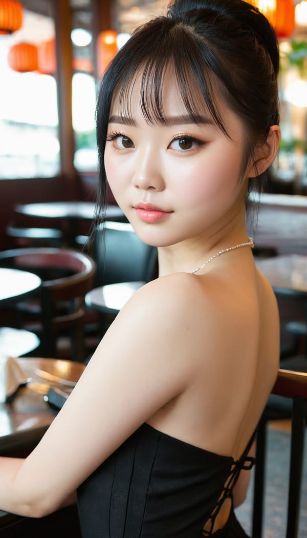 Tags: 21872187, SDXL
{"3": {"inputs": {"seed": 165013098593675, "steps": 64, "cfg": 7.61, "sampler_name": "dpmpp_2m", "scheduler": "karras", "denoise": 1.0, "model": ["27", 0], "positive": ["6", 0], "negative": ["7", 0], "latent_image": ["5", 0]}, "class_type": "KSampler"}, "4": {"inputs": {"ckpt_name": "juggernautxl.safetensors"}, "class_type": "CheckpointLoaderSimple"}, "5": {"inputs": {"width": 768, "height": 1344, "batch_size": 1}, "class_type": "EmptyLatentImage"}, "6": {"inputs": {"text": "19 year old girl, (chinese:1.03), (slim:1.05), (sexy lips:1.06), (eyelashes:1.04), (detailed face:0.95), (pale skin:0.96), (blush:1.09), (temptress:0.95), (cute:0.98), (seductive pose:1.13), (beautiful eyes:0.96), (idol:1.14), (seductive facial expression:0.95), (double eyelids:1.06), (perky ass:0.99), (exposed ass:1.04), (looking back:1.03), (sexy ass:1.00), (thigh gap:1.09), (wearing a little black dress:1.01) at a fine dining restaurant, (skin fuzz:1.08), (textured skin:1.02), (portra:1.02), (candid cinema:1.07), (natural looking skin:1.08), (film:1.07), (soft lighting:1.09), (RAW:1.01), (detailed skin:1.06)", "clip": ["27", 1]}, "class_type": "CLIPTextEncode"}, "7": {"inputs": {"text": "(worst quality:1.14), (low resolution:1.07), (watermark:1.06), (twisted:1.11), (distorted:1.10), (bad hands:1.09), (open mouth:1.11)", "clip": ["27", 1]}, "class_type": "CLIPTextEncode"}, "8": {"inputs": {"samples": ["3", 0], "vae": ["4", 2]}, "class_type": "VAEDecode"}, "25": {"inputs": {"lora_name": "nudify_xl.safetensors", "strength_model": 0.02, "strength_clip": 0.24, "model": ["4", 0], "clip": ["4", 1]}, "class_type": "LoraLoader"}, "26": {"inputs": {"lora_name": "shirtlift_SDXL_v2.safetensors", "strength_model": 0.19, "strength_clip": 0.14, "model": ["25", 0], "clip": ["25", 1]}, "class_type": "LoraLoader"}, "27": {"inputs": {"lora_name": "PerfectEyesXL.safetensors", "strength_model": 0.01, "strength_clip": 0.01, "model": ["26", 0], "clip": ["26", 1]}, "class_type": "LoraLoader"}, "30": {"inputs": {"model_name": "4x_NMKD-Superscale-SP_178000_G.pth"}, "class_type": "UpscaleModelLoader"}, "31": {"inputs": {"upscale_model": ["30", 0], "image": ["8", 0]}, "class_type": "ImageUpscaleWithModel"}, "32": {"inputs": {"upscale_method": "lanczos", "scale_by": 0.5, "image": ["31", 0]}, "class_type": "ImageScaleBy"}, "33": {"inputs": {"pixels": ["32", 0], "vae": ["4", 2]}, "class_type": "VAEEncode"}, "34": {"inputs": {"seed": 165013098593675, "steps": 64, "cfg": 7.61, "sampler_name": "dpmpp_2m", "scheduler": "karras", "denoise": 0.3, "model": ["27", 0], "positive": ["6", 0], "negative": ["7", 0], "latent_image": ["33", 0]}, "class_type": "KSampler"}, "36": {"inputs": {"samples": ["34", 0], "vae": ["4", 2]}, "class_type": "VAEDecode"}, "39": {"inputs": {"filename_prefix": "comfyapi-1735057396041", "images": ["36", 0]}, "class_type": "SaveImage"}}