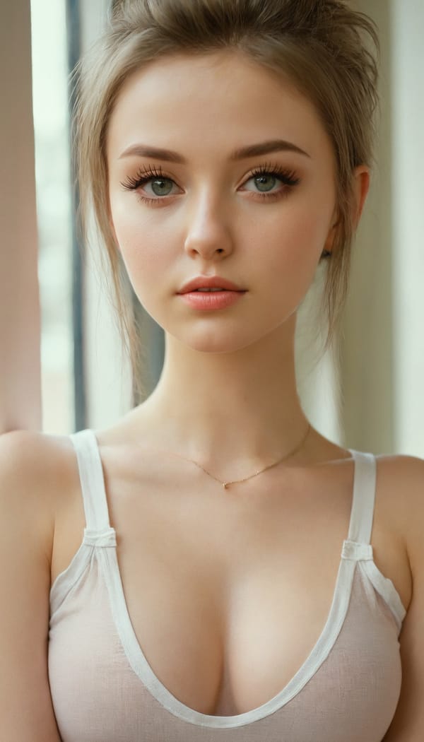 Tags: 21872187, SDXL
{"3": {"inputs": {"seed": 789387042381587, "steps": 32, "cfg": 5.07, "sampler_name": "dpmpp_2m", "scheduler": "karras", "denoise": 1.0, "model": ["27", 0], "positive": ["6", 0], "negative": ["7", 0], "latent_image": ["5", 0]}, "class_type": "KSampler"}, "4": {"inputs": {"ckpt_name": "juggernautxl.safetensors"}, "class_type": "CheckpointLoaderSimple"}, "5": {"inputs": {"width": 768, "height": 1344, "batch_size": 1}, "class_type": "EmptyLatentImage"}, "6": {"inputs": {"text": "24 year old girl, (ukrainian:0.95), (temptress:1.10), (cute:1.06), (beautiful eyes:1.03), (sexy lips:1.09), (slim:1.14), (detailed face:1.05), (eyelashes:1.10), (pale skin:0.99), (idol:1.13), (seductive facial expression:1.01), (blush:1.03), (seductive pose:1.00), (in a seductive pose:1.04), (large perky breasts:1.09), (cleavage:1.02), (thigh gap:0.95), (white tanktop:1.10), busy street, (textured skin:1.02), (skin fuzz:1.08), (RAW:1.06), (candid cinema:1.08), (film:1.03), (detailed skin:1.01), (soft lighting:1.05), (natural looking skin:1.06), (portra:1.07)", "clip": ["27", 1]}, "class_type": "CLIPTextEncode"}, "7": {"inputs": {"text": "(low resolution:1.12), (distorted:1.07), (bad hands:1.12), (worst quality:1.12), (watermark:1.11), (twisted:1.12), (open mouth:1.13)", "clip": ["27", 1]}, "class_type": "CLIPTextEncode"}, "8": {"inputs": {"samples": ["3", 0], "vae": ["4", 2]}, "class_type": "VAEDecode"}, "25": {"inputs": {"lora_name": "nudify_xl.safetensors", "strength_model": 0.34, "strength_clip": 0.2, "model": ["4", 0], "clip": ["4", 1]}, "class_type": "LoraLoader"}, "26": {"inputs": {"lora_name": "shirtlift_SDXL_v2.safetensors", "strength_model": 0.02, "strength_clip": 0.14, "model": ["25", 0], "clip": ["25", 1]}, "class_type": "LoraLoader"}, "27": {"inputs": {"lora_name": "PerfectEyesXL.safetensors", "strength_model": 0.07, "strength_clip": 0.1, "model": ["26", 0], "clip": ["26", 1]}, "class_type": "LoraLoader"}, "30": {"inputs": {"model_name": "4x_NMKD-Superscale-SP_178000_G.pth"}, "class_type": "UpscaleModelLoader"}, "31": {"inputs": {"upscale_model": ["30", 0], "image": ["8", 0]}, "class_type": "ImageUpscaleWithModel"}, "32": {"inputs": {"upscale_method": "lanczos", "scale_by": 0.5, "image": ["31", 0]}, "class_type": "ImageScaleBy"}, "33": {"inputs": {"pixels": ["32", 0], "vae": ["4", 2]}, "class_type": "VAEEncode"}, "34": {"inputs": {"seed": 789387042381587, "steps": 32, "cfg": 5.07, "sampler_name": "dpmpp_2m", "scheduler": "karras", "denoise": 0.3, "model": ["27", 0], "positive": ["6", 0], "negative": ["7", 0], "latent_image": ["33", 0]}, "class_type": "KSampler"}, "36": {"inputs": {"samples": ["34", 0], "vae": ["4", 2]}, "class_type": "VAEDecode"}, "39": {"inputs": {"filename_prefix": "comfyapi-1714060845650", "images": ["36", 0]}, "class_type": "SaveImage"}}