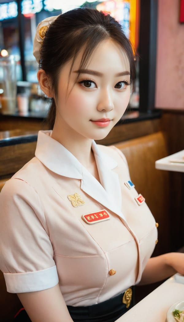 Tags: 21872187, SDXL
{"3": {"inputs": {"seed": 368940374327194, "steps": 32, "cfg": 5.41, "sampler_name": "dpmpp_2m", "scheduler": "karras", "denoise": 1.0, "model": ["27", 0], "positive": ["6", 0], "negative": ["7", 0], "latent_image": ["5", 0]}, "class_type": "KSampler"}, "4": {"inputs": {"ckpt_name": "juggernautxl.safetensors"}, "class_type": "CheckpointLoaderSimple"}, "5": {"inputs": {"width": 768, "height": 1344, "batch_size": 1}, "class_type": "EmptyLatentImage"}, "6": {"inputs": {"text": "20 year old girl, (irish:1.10), (chinese:1.07), (beautiful eyes:1.04), (blush:1.06), (double eyelids:1.00), (eyelashes:0.99), (pale skin:0.95), (sexy lips:0.96), (idol:1.08), (seductive facial expression:1.01), (cute:1.14), (detailed face:1.08), (temptress:0.96), (seductive pose:1.10), (slim:1.09), (on all fours:1.09), (spreading ass cheeks:1.01), (from behind:1.10), (backboob:1.06), (a waitress in uniform:1.07) working at a restaurant, (textured skin:1.02), (soft lighting:1.02), (candid cinema:1.07), (detailed skin:1.05), (film:1.09), (RAW:1.09), (skin fuzz:1.07), (portra:1.07), (natural looking skin:1.03)", "clip": ["27", 1]}, "class_type": "CLIPTextEncode"}, "7": {"inputs": {"text": "(open mouth:1.13), (distorted:1.09), (twisted:1.07), (bad hands:1.08), (worst quality:1.10), (low resolution:1.14), (watermark:1.08)", "clip": ["27", 1]}, "class_type": "CLIPTextEncode"}, "8": {"inputs": {"samples": ["3", 0], "vae": ["4", 2]}, "class_type": "VAEDecode"}, "25": {"inputs": {"lora_name": "nudify_xl.safetensors", "strength_model": 0.12, "strength_clip": 0.03, "model": ["4", 0], "clip": ["4", 1]}, "class_type": "LoraLoader"}, "26": {"inputs": {"lora_name": "shirtlift_SDXL_v2.safetensors", "strength_model": 0.04, "strength_clip": 0.16, "model": ["25", 0], "clip": ["25", 1]}, "class_type": "LoraLoader"}, "27": {"inputs": {"lora_name": "PerfectEyesXL.safetensors", "strength_model": 0.17, "strength_clip": 0.18, "model": ["26", 0], "clip": ["26", 1]}, "class_type": "LoraLoader"}, "30": {"inputs": {"model_name": "4x_NMKD-Superscale-SP_178000_G.pth"}, "class_type": "UpscaleModelLoader"}, "31": {"inputs": {"upscale_model": ["30", 0], "image": ["8", 0]}, "class_type": "ImageUpscaleWithModel"}, "32": {"inputs": {"upscale_method": "lanczos", "scale_by": 0.5, "image": ["31", 0]}, "class_type": "ImageScaleBy"}, "33": {"inputs": {"pixels": ["32", 0], "vae": ["4", 2]}, "class_type": "VAEEncode"}, "34": {"inputs": {"seed": 368940374327194, "steps": 32, "cfg": 5.41, "sampler_name": "dpmpp_2m", "scheduler": "karras", "denoise": 0.3, "model": ["27", 0], "positive": ["6", 0], "negative": ["7", 0], "latent_image": ["33", 0]}, "class_type": "KSampler"}, "36": {"inputs": {"samples": ["34", 0], "vae": ["4", 2]}, "class_type": "VAEDecode"}, "39": {"inputs": {"filename_prefix": "comfyapi-1714680705190", "images": ["36", 0]}, "class_type": "SaveImage"}}