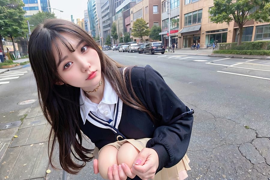 Tags: 21872187
<lora:JapaneseDollLikeness_v15:0.60>, <lora:taiwanDollLikeness_v20:0.39>, <lora:YaeMiko_Test:0.66>, (school uniform:1.20), (large breasts:1.13), choker, busy street in urban city, <lora:skirtlift-v4:0.93 <lora:Addams:0.26>, extremely detailed face, cute, (photorealistic:1.16), double eyelids, eyelashes, perky breasts, full body portrait, best quality, hyper realistic, solo, (stunningly attractive:0.99), (dramatic:1.20)
Negative prompt: black and white, (worst quality:1.95)
Steps: 32, Sampler: DPM++ 2M Karras, CFG scale: 5.97, Seed: 3360828669, Size: 768x512, Model hash: fc2511737a, Model: chilloutmix_NiPrunedFp32Fix, Seed resize from: -1x-1, Denoising strength: 0.35, Version: v1.2.1, Hires upscale: 2.5, Hires steps: 16, Hires upscaler: ESRGAN_4x