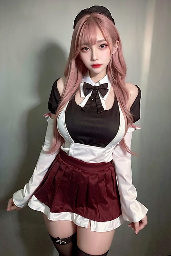 Tags: 21872187
<lora:koreanDollLikeness:0.60>, <lora:taiwanDollLikeness_v20:0.40>, <lora:YaeMiko_Test:0.65>, maid cafe, stockings, (maid costume:1.19), choker, bowtie, headband, (pleated skirt:1.13), (seductive pose:1.08), extremely detailed eyes, extremely detailed face, sexy lips, seductive smile, double eyelids, eyelashes, pale skin, perky breasts, 4K, RAW, best quality, tall, 1girl, solo, (dramatic:1.14)
Negative prompt: drawings, anime, black and white, (worst quality:1.97)
Steps: 32, Sampler: DPM++ 2M Karras, CFG scale: 5.44, Seed: 3847247391, Size: 512x768, Model hash: fc2511737a, Model: chilloutmix_NiPrunedFp32Fix, Seed resize from: -1x-1, Denoising strength: 0.35, Version: v1.2.1, Hires upscale: 2.5, Hires steps: 16, Hires upscaler: ESRGAN_4x
