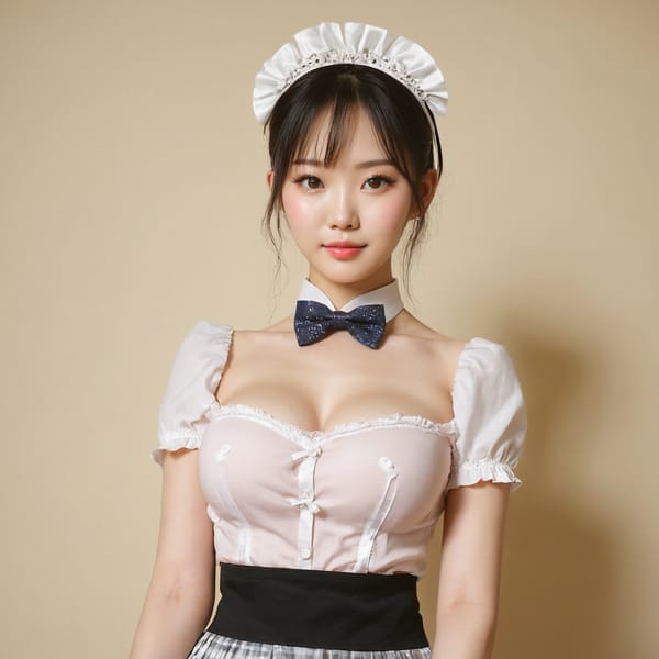 Tags: 21872187, SDXL
{"3": {"inputs": {"seed": 512401279582011, "steps": 64, "cfg": 5.21, "sampler_name": "dpmpp_2m", "scheduler": "karras", "denoise": 1.0, "model": ["27", 0], "positive": ["6", 0], "negative": ["7", 0], "latent_image": ["5", 0]}, "class_type": "KSampler"}, "4": {"inputs": {"ckpt_name": "juggernautxl.safetensors"}, "class_type": "CheckpointLoaderSimple"}, "5": {"inputs": {"width": 1024, "height": 1024, "batch_size": 1}, "class_type": "EmptyLatentImage"}, "6": {"inputs": {"text": "28 year old girl, (chinese:1.12), (ukrainian:1.13), (korean:1.09), (blush:1.08), (slim:1.04), (pale skin:1.10), (temptress:1.10), (beautiful eyes:1.10), (eyelashes:0.98), (sexy lips:0.95), (double eyelids:1.13), (detailed face:1.06), (idol:0.99), (seductive facial expression:0.98), (cute:1.04), (on all fours:1.13), (spreading ass cheeks:0.98), (from behind:1.08), (backboob:1.03), in a (skimpy maid costume:0.95) working at a maid cafe, choker, bowtie, headband, pleated skirt, (skin fuzz:1.07), (RAW:1.09), (candid cinema:1.04), (soft lighting:1.03), (portra:1.03), (detailed skin:1.01), (natural looking skin:1.05), (textured skin:1.07), (film:1.08)", "clip": ["27", 1]}, "class_type": "CLIPTextEncode"}, "7": {"inputs": {"text": "(worst quality:1.13), (twisted:1.13), (low resolution:1.09), (open mouth:1.07), (watermark:1.14), (bad hands:1.07), (distorted:1.13)", "clip": ["27", 1]}, "class_type": "CLIPTextEncode"}, "8": {"inputs": {"samples": ["3", 0], "vae": ["4", 2]}, "class_type": "VAEDecode"}, "25": {"inputs": {"lora_name": "nudify_xl.safetensors", "strength_model": 0.07, "strength_clip": 0.16, "model": ["4", 0], "clip": ["4", 1]}, "class_type": "LoraLoader"}, "26": {"inputs": {"lora_name": "shirtlift_SDXL_v2.safetensors", "strength_model": 0.05, "strength_clip": 0.11, "model": ["25", 0], "clip": ["25", 1]}, "class_type": "LoraLoader"}, "27": {"inputs": {"lora_name": "PerfectEyesXL.safetensors", "strength_model": 0.04, "strength_clip": 0.07, "model": ["26", 0], "clip": ["26", 1]}, "class_type": "LoraLoader"}, "30": {"inputs": {"model_name": "4x_NMKD-Superscale-SP_178000_G.pth"}, "class_type": "UpscaleModelLoader"}, "31": {"inputs": {"upscale_model": ["30", 0], "image": ["8", 0]}, "class_type": "ImageUpscaleWithModel"}, "32": {"inputs": {"upscale_method": "lanczos", "scale_by": 0.5, "image": ["31", 0]}, "class_type": "ImageScaleBy"}, "33": {"inputs": {"pixels": ["32", 0], "vae": ["4", 2]}, "class_type": "VAEEncode"}, "34": {"inputs": {"seed": 512401279582011, "steps": 64, "cfg": 5.21, "sampler_name": "dpmpp_2m", "scheduler": "karras", "denoise": 0.3, "model": ["27", 0], "positive": ["6", 0], "negative": ["7", 0], "latent_image": ["33", 0]}, "class_type": "KSampler"}, "36": {"inputs": {"samples": ["34", 0], "vae": ["4", 2]}, "class_type": "VAEDecode"}, "39": {"inputs": {"filename_prefix": "comfyapi-1727860941853", "images": ["36", 0]}, "class_type": "SaveImage"}}