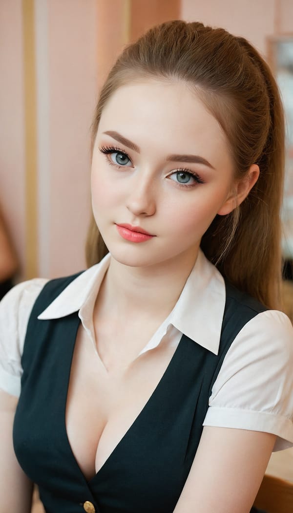 Tags: 21872187, SDXL
{"3": {"inputs": {"seed": 340575445716095, "steps": 32, "cfg": 5.59, "sampler_name": "dpmpp_2m", "scheduler": "karras", "denoise": 1.0, "model": ["27", 0], "positive": ["6", 0], "negative": ["7", 0], "latent_image": ["5", 0]}, "class_type": "KSampler"}, "4": {"inputs": {"ckpt_name": "juggernautXL_v8Rundiffusion.safetensors"}, "class_type": "CheckpointLoaderSimple"}, "5": {"inputs": {"width": 768, "height": 1344, "batch_size": 1}, "class_type": "EmptyLatentImage"}, "6": {"inputs": {"text": "26 year old girl, (russian:0.95), (temptress:1.02), (pale skin:0.95), (idol:1.02), (eyelashes:1.06), (sexy lips:0.95), (cute:0.97), (seductive pose:1.01), (detailed face:1.02), (seductive facial expression:1.09), (double eyelids:0.98), (beautiful eyes:1.14), (slim:1.03), (perky ass:1.11), (exposed ass:1.01), (looking back:0.97), (sexy ass:1.13), (thigh gap:0.98), (a waitress in uniform:1.06) working at a restaurant, (film:1.05), (RAW:1.07), (textured skin:1.06), (detailed skin:1.09), (skin fuzz:1.08), (candid cinema:1.01), (portra:1.05), (natural looking skin:1.08), (soft lighting:1.07)", "clip": ["27", 1]}, "class_type": "CLIPTextEncode"}, "7": {"inputs": {"text": "(distorted:1.05), (watermark:1.05), (low resolution:1.06), (twisted:1.08), (bad hands:1.05), (open mouth:1.10), (worst quality:1.09)", "clip": ["27", 1]}, "class_type": "CLIPTextEncode"}, "8": {"inputs": {"samples": ["3", 0], "vae": ["4", 2]}, "class_type": "VAEDecode"}, "25": {"inputs": {"lora_name": "nudify_xl.safetensors", "strength_model": 0.31, "strength_clip": 0.03, "model": ["4", 0], "clip": ["4", 1]}, "class_type": "LoraLoader"}, "26": {"inputs": {"lora_name": "shirtlift_SDXL_v2.safetensors", "strength_model": 0.01, "strength_clip": 0.05, "model": ["25", 0], "clip": ["25", 1]}, "class_type": "LoraLoader"}, "27": {"inputs": {"lora_name": "PerfectEyesXL.safetensors", "strength_model": 0.06, "strength_clip": 0.14, "model": ["26", 0], "clip": ["26", 1]}, "class_type": "LoraLoader"}, "30": {"inputs": {"model_name": "4x_NMKD-Superscale-SP_178000_G.pth"}, "class_type": "UpscaleModelLoader"}, "31": {"inputs": {"upscale_model": ["30", 0], "image": ["8", 0]}, "class_type": "ImageUpscaleWithModel"}, "32": {"inputs": {"upscale_method": "lanczos", "scale_by": 0.5, "image": ["31", 0]}, "class_type": "ImageScaleBy"}, "33": {"inputs": {"pixels": ["32", 0], "vae": ["4", 2]}, "class_type": "VAEEncode"}, "34": {"inputs": {"seed": 340575445716095, "steps": 32, "cfg": 5.59, "sampler_name": "dpmpp_2m", "scheduler": "karras", "denoise": 0.3, "model": ["27", 0], "positive": ["6", 0], "negative": ["7", 0], "latent_image": ["33", 0]}, "class_type": "KSampler"}, "36": {"inputs": {"samples": ["34", 0], "vae": ["4", 2]}, "class_type": "VAEDecode"}, "39": {"inputs": {"filename_prefix": "comfyapi-1707704421621", "images": ["36", 0]}, "class_type": "SaveImage"}}