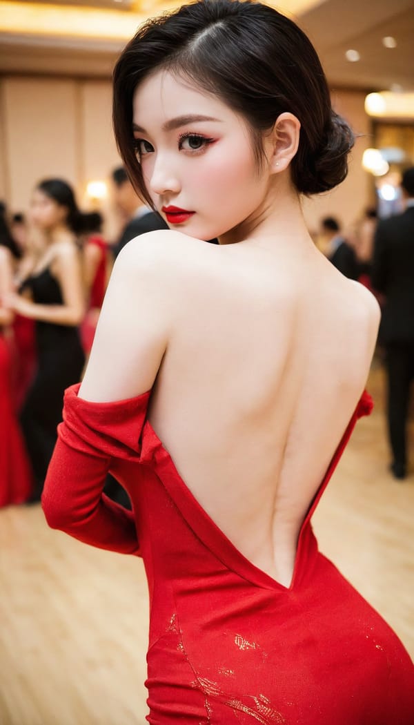 Tags: 21872187, SDXL
{"3": {"inputs": {"seed": 206724678828160, "steps": 32, "cfg": 7.06, "sampler_name": "dpmpp_2m", "scheduler": "karras", "denoise": 1.0, "model": ["27", 0], "positive": ["6", 0], "negative": ["7", 0], "latent_image": ["5", 0]}, "class_type": "KSampler"}, "4": {"inputs": {"ckpt_name": "helloworldxl.safetensors"}, "class_type": "CheckpointLoaderSimple"}, "5": {"inputs": {"width": 768, "height": 1344, "batch_size": 1}, "class_type": "EmptyLatentImage"}, "6": {"inputs": {"text": "19 year old girl, (temptress:1.12), (seductive facial expression:1.08), (pale skin:1.01), (sexy lips:1.04), (seductive pose:1.02), (slim:0.96), (idol:0.99), (double eyelids:1.04), (eyelashes:1.02), (cute:1.00), (blush:1.06), (beautiful eyes:1.08), (detailed face:1.03), (perky ass:1.13), (exposed ass:1.06), (looking back:0.95), (sexy ass:1.12), (thigh gap:0.97), (wearing a low-cut red dress:0.97) at a ballroom, (textured skin:1.03), (natural looking skin:1.08), (candid cinema:1.01), (film:1.05), (skin fuzz:1.03), (soft lighting:1.03), (RAW:1.03), (detailed skin:1.03)", "clip": ["27", 1]}, "class_type": "CLIPTextEncode"}, "7": {"inputs": {"text": "(watermark:1.07), (twisted:1.09), (bad hands:1.05), (low resolution:1.05), (distorted:1.10), (open mouth:1.13), (worst quality:1.05)", "clip": ["27", 1]}, "class_type": "CLIPTextEncode"}, "8": {"inputs": {"samples": ["3", 0], "vae": ["4", 2]}, "class_type": "VAEDecode"}, "25": {"inputs": {"lora_name": "nudify_xl.safetensors", "strength_model": 0.29, "strength_clip": 0.23, "model": ["4", 0], "clip": ["4", 1]}, "class_type": "LoraLoader"}, "26": {"inputs": {"lora_name": "shirtlift_SDXL_v2.safetensors", "strength_model": 0.07, "strength_clip": 0.09, "model": ["25", 0], "clip": ["25", 1]}, "class_type": "LoraLoader"}, "27": {"inputs": {"lora_name": "PerfectEyesXL.safetensors", "strength_model": 0.07, "strength_clip": 0.11, "model": ["26", 0], "clip": ["26", 1]}, "class_type": "LoraLoader"}, "30": {"inputs": {"model_name": "4x_NMKD-Superscale-SP_178000_G.pth"}, "class_type": "UpscaleModelLoader"}, "31": {"inputs": {"upscale_model": ["30", 0], "image": ["8", 0]}, "class_type": "ImageUpscaleWithModel"}, "32": {"inputs": {"upscale_method": "lanczos", "scale_by": 0.5, "image": ["31", 0]}, "class_type": "ImageScaleBy"}, "33": {"inputs": {"pixels": ["32", 0], "vae": ["4", 2]}, "class_type": "VAEEncode"}, "34": {"inputs": {"seed": 206724678828160, "steps": 32, "cfg": 7.06, "sampler_name": "dpmpp_2m", "scheduler": "karras", "denoise": 0.3, "model": ["27", 0], "positive": ["6", 0], "negative": ["7", 0], "latent_image": ["33", 0]}, "class_type": "KSampler"}, "36": {"inputs": {"samples": ["34", 0], "vae": ["4", 2]}, "class_type": "VAEDecode"}, "39": {"inputs": {"filename_prefix": "comfyapi-1718315600103", "images": ["36", 0]}, "class_type": "SaveImage"}}