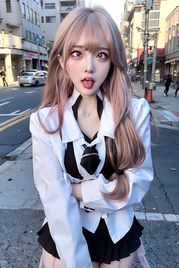Tags: 21872187
<lora:JapaneseDollLikeness_v15:0.47>, <lora:koreanDollLikeness:0.49>, <lora:taiwanDollLikeness_v20:0.52>, <lora:YaeMiko_Test:0.60>, (russian:0.96), (ukrainian:0.91), (school uniform:1.15), (large breasts:0.99), choker, busy street in urban city, <lora:ahegao-x-v4:0.64>, ahegao face, pleasure, extremely detailed eyes, extremely detailed face, cute, (photorealistic:0.99), sexy lips, seductive smile, eyelashes, pale skin, RAW, sharp, hyper realistic, tall, (long slim legs:1.15), (thigh gap:1.10), (stunningly attractive:1.09)
Negative prompt: paintings, anime, black and white, disfigured, (worst quality:1.93)
Steps: 64, Sampler: DPM++ 2M Karras, CFG scale: 5.49, Seed: 1406232223, Size: 512x768, Model hash: fc2511737a, Model: chilloutmix_NiPrunedFp32Fix, Seed resize from: -1x-1, Denoising strength: 0.4, Version: v1.2.1, Hires upscale: 2.0, Hires steps: 16, Hires upscaler: ESRGAN_4x