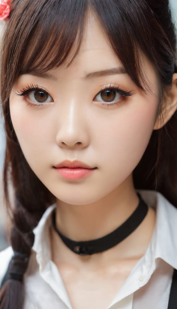 Tags: 21872187, SDXL
{"3": {"inputs": {"seed": 617309720148041, "steps": 32, "cfg": 5.07, "sampler_name": "dpmpp_2m", "scheduler": "karras", "denoise": 1.0, "model": ["27", 0], "positive": ["6", 0], "negative": ["7", 0], "latent_image": ["5", 0]}, "class_type": "KSampler"}, "4": {"inputs": {"ckpt_name": "juggernautxl.safetensors"}, "class_type": "CheckpointLoaderSimple"}, "5": {"inputs": {"width": 768, "height": 1344, "batch_size": 1}, "class_type": "EmptyLatentImage"}, "6": {"inputs": {"text": "27 year old girl, (chinese:1.06), (japanese:1.10), (sexy lips:0.96), (seductive pose:0.98), (double eyelids:1.00), (beautiful eyes:1.10), (slim:1.09), (temptress:1.14), (cute:1.08), (blush:1.00), (detailed face:1.14), (eyelashes:1.08), (pale skin:1.06), (idol:0.95), (in a seductive pose:1.06), (large perky breasts:1.14), (cleavage:1.10), (thigh gap:0.95), (school uniform:1.04), choker, busy street, (skin fuzz:1.08), (natural looking skin:1.04), (textured skin:1.06), (candid cinema:1.02), (soft lighting:1.09), (detailed skin:1.05), (portra:1.03), (film:1.03), (RAW:1.01)", "clip": ["27", 1]}, "class_type": "CLIPTextEncode"}, "7": {"inputs": {"text": "(watermark:1.14), (bad hands:1.08), (distorted:1.05), (twisted:1.10), (open mouth:1.09), (worst quality:1.09), (low resolution:1.10)", "clip": ["27", 1]}, "class_type": "CLIPTextEncode"}, "8": {"inputs": {"samples": ["3", 0], "vae": ["4", 2]}, "class_type": "VAEDecode"}, "25": {"inputs": {"lora_name": "nudify_xl.safetensors", "strength_model": 0.1, "strength_clip": 0.11, "model": ["4", 0], "clip": ["4", 1]}, "class_type": "LoraLoader"}, "26": {"inputs": {"lora_name": "shirtlift_SDXL_v2.safetensors", "strength_model": 0.04, "strength_clip": 0.0, "model": ["25", 0], "clip": ["25", 1]}, "class_type": "LoraLoader"}, "27": {"inputs": {"lora_name": "PerfectEyesXL.safetensors", "strength_model": 0.08, "strength_clip": 0.12, "model": ["26", 0], "clip": ["26", 1]}, "class_type": "LoraLoader"}, "30": {"inputs": {"model_name": "4x_NMKD-Superscale-SP_178000_G.pth"}, "class_type": "UpscaleModelLoader"}, "31": {"inputs": {"upscale_model": ["30", 0], "image": ["8", 0]}, "class_type": "ImageUpscaleWithModel"}, "32": {"inputs": {"upscale_method": "lanczos", "scale_by": 0.5, "image": ["31", 0]}, "class_type": "ImageScaleBy"}, "33": {"inputs": {"pixels": ["32", 0], "vae": ["4", 2]}, "class_type": "VAEEncode"}, "34": {"inputs": {"seed": 617309720148041, "steps": 32, "cfg": 5.07, "sampler_name": "dpmpp_2m", "scheduler": "karras", "denoise": 0.3, "model": ["27", 0], "positive": ["6", 0], "negative": ["7", 0], "latent_image": ["33", 0]}, "class_type": "KSampler"}, "36": {"inputs": {"samples": ["34", 0], "vae": ["4", 2]}, "class_type": "VAEDecode"}, "39": {"inputs": {"filename_prefix": "comfyapi-1716369416560", "images": ["36", 0]}, "class_type": "SaveImage"}}