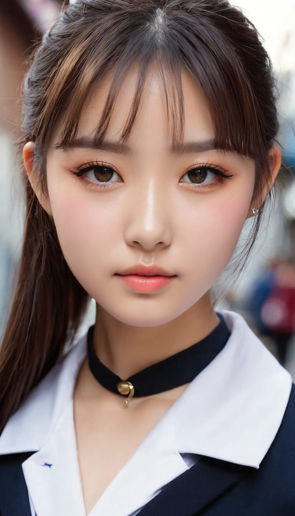 Tags: 21872187, SDXL
{"3": {"inputs": {"seed": 149793519734024, "steps": 32, "cfg": 6.87, "sampler_name": "dpmpp_2m", "scheduler": "karras", "denoise": 1.0, "model": ["27", 0], "positive": ["6", 0], "negative": ["7", 0], "latent_image": ["5", 0]}, "class_type": "KSampler"}, "4": {"inputs": {"ckpt_name": "juggernautxl.safetensors"}, "class_type": "CheckpointLoaderSimple"}, "5": {"inputs": {"width": 768, "height": 1344, "batch_size": 1}, "class_type": "EmptyLatentImage"}, "6": {"inputs": {"text": "19 year old girl, (blush:1.05), (eyelashes:0.98), (sexy lips:1.08), (slim:0.96), (idol:1.03), (beautiful eyes:1.03), (temptress:1.05), (double eyelids:0.95), (seductive pose:0.95), (cute:1.13), (seductive facial expression:0.98), (detailed face:1.11), (in a seductive pose:0.96), (large perky breasts:1.09), (cleavage:1.01), (thigh gap:0.96), (school uniform:1.10), choker, busy street, (candid cinema:1.03), (natural looking skin:1.00), (portra:1.07), (skin fuzz:1.07), (film:1.01), (textured skin:1.01), (detailed skin:1.04), (soft lighting:1.00), (RAW:1.09)", "clip": ["27", 1]}, "class_type": "CLIPTextEncode"}, "7": {"inputs": {"text": "(distorted:1.05), (worst quality:1.10), (twisted:1.14), (low resolution:1.14), (open mouth:1.13), (bad hands:1.14), (watermark:1.09)", "clip": ["27", 1]}, "class_type": "CLIPTextEncode"}, "8": {"inputs": {"samples": ["3", 0], "vae": ["4", 2]}, "class_type": "VAEDecode"}, "25": {"inputs": {"lora_name": "nudify_xl.safetensors", "strength_model": 0.06, "strength_clip": 0.0, "model": ["4", 0], "clip": ["4", 1]}, "class_type": "LoraLoader"}, "26": {"inputs": {"lora_name": "shirtlift_SDXL_v2.safetensors", "strength_model": 0.04, "strength_clip": 0.18, "model": ["25", 0], "clip": ["25", 1]}, "class_type": "LoraLoader"}, "27": {"inputs": {"lora_name": "PerfectEyesXL.safetensors", "strength_model": 0.05, "strength_clip": 0.14, "model": ["26", 0], "clip": ["26", 1]}, "class_type": "LoraLoader"}, "30": {"inputs": {"model_name": "4x_NMKD-Superscale-SP_178000_G.pth"}, "class_type": "UpscaleModelLoader"}, "31": {"inputs": {"upscale_model": ["30", 0], "image": ["8", 0]}, "class_type": "ImageUpscaleWithModel"}, "32": {"inputs": {"upscale_method": "lanczos", "scale_by": 0.5, "image": ["31", 0]}, "class_type": "ImageScaleBy"}, "33": {"inputs": {"pixels": ["32", 0], "vae": ["4", 2]}, "class_type": "VAEEncode"}, "34": {"inputs": {"seed": 149793519734024, "steps": 32, "cfg": 6.87, "sampler_name": "dpmpp_2m", "scheduler": "karras", "denoise": 0.3, "model": ["27", 0], "positive": ["6", 0], "negative": ["7", 0], "latent_image": ["33", 0]}, "class_type": "KSampler"}, "36": {"inputs": {"samples": ["34", 0], "vae": ["4", 2]}, "class_type": "VAEDecode"}, "39": {"inputs": {"filename_prefix": "comfyapi-1717572227266", "images": ["36", 0]}, "class_type": "SaveImage"}}