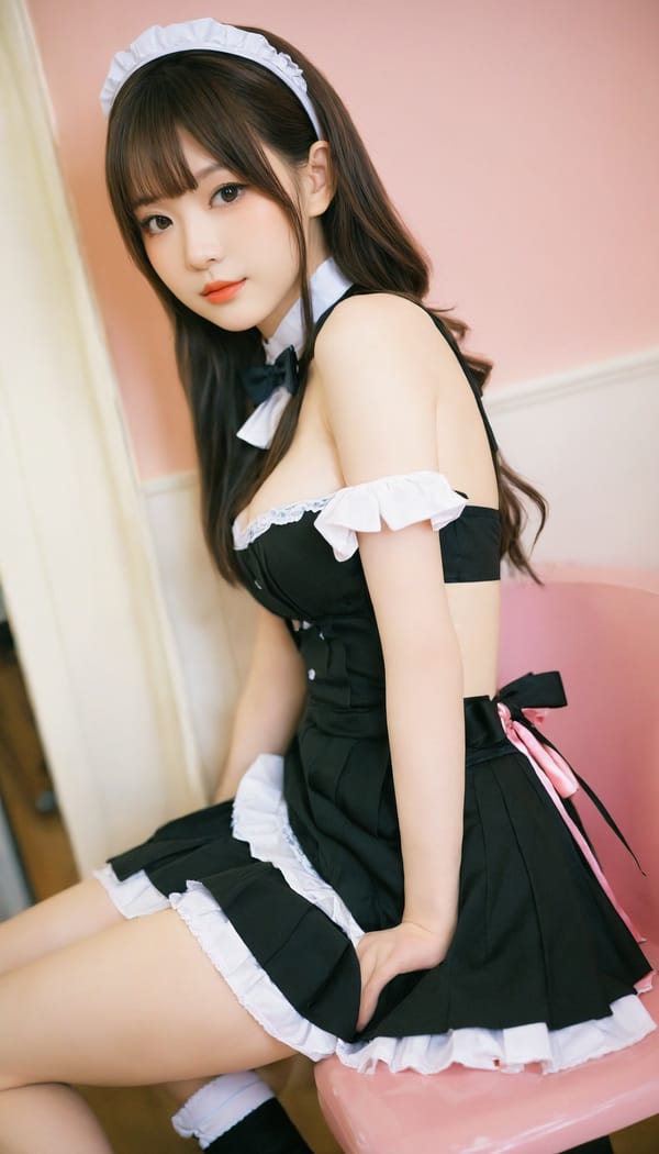 Tags: 21872187, SDXL
{"3": {"inputs": {"seed": 772564606180679, "steps": 64, "cfg": 5.64, "sampler_name": "dpmpp_2m", "scheduler": "karras", "denoise": 1.0, "model": ["27", 0], "positive": ["6", 0], "negative": ["7", 0], "latent_image": ["5", 0]}, "class_type": "KSampler"}, "4": {"inputs": {"ckpt_name": "helloworldxl.safetensors"}, "class_type": "CheckpointLoaderSimple"}, "5": {"inputs": {"width": 768, "height": 1344, "batch_size": 1}, "class_type": "EmptyLatentImage"}, "6": {"inputs": {"text": "26 year old girl, (irish:1.12), (chinese:1.13), (pale skin:1.05), (detailed face:1.08), (double eyelids:1.13), (cute:1.05), (blush:1.05), (seductive pose:1.05), (sexy lips:1.10), (temptress:1.12), (slim:1.02), (seductive facial expression:1.04), (eyelashes:0.99), (idol:1.13), (perky ass:1.14), (exposed ass:1.04), (looking back:1.07), (sexy ass:1.05), (thigh gap:1.08), in a (skimpy maid costume:1.09) working at a maid cafe, choker, bowtie, headband, pleated skirt, (natural looking skin:1.00), (film:1.07), (RAW:1.07), (portra:1.05), (textured skin:1.07), (candid cinema:1.02), (skin fuzz:1.07), (soft lighting:1.06), (detailed skin:1.03)", "clip": ["27", 1]}, "class_type": "CLIPTextEncode"}, "7": {"inputs": {"text": "(watermark:1.12), (twisted:1.10), (open mouth:1.08), (distorted:1.08), (low resolution:1.06), (bad hands:1.12), (worst quality:1.05)", "clip": ["27", 1]}, "class_type": "CLIPTextEncode"}, "8": {"inputs": {"samples": ["3", 0], "vae": ["4", 2]}, "class_type": "VAEDecode"}, "25": {"inputs": {"lora_name": "nudify_xl.safetensors", "strength_model": 0.27, "strength_clip": 0.04, "model": ["4", 0], "clip": ["4", 1]}, "class_type": "LoraLoader"}, "26": {"inputs": {"lora_name": "shirtlift_SDXL_v2.safetensors", "strength_model": 0.03, "strength_clip": 0.12, "model": ["25", 0], "clip": ["25", 1]}, "class_type": "LoraLoader"}, "27": {"inputs": {"lora_name": "PerfectEyesXL.safetensors", "strength_model": 0.16, "strength_clip": 0.18, "model": ["26", 0], "clip": ["26", 1]}, "class_type": "LoraLoader"}, "30": {"inputs": {"model_name": "4x_NMKD-Superscale-SP_178000_G.pth"}, "class_type": "UpscaleModelLoader"}, "31": {"inputs": {"upscale_model": ["30", 0], "image": ["8", 0]}, "class_type": "ImageUpscaleWithModel"}, "32": {"inputs": {"upscale_method": "lanczos", "scale_by": 0.5, "image": ["31", 0]}, "class_type": "ImageScaleBy"}, "33": {"inputs": {"pixels": ["32", 0], "vae": ["4", 2]}, "class_type": "VAEEncode"}, "34": {"inputs": {"seed": 772564606180679, "steps": 64, "cfg": 5.64, "sampler_name": "dpmpp_2m", "scheduler": "karras", "denoise": 0.3, "model": ["27", 0], "positive": ["6", 0], "negative": ["7", 0], "latent_image": ["33", 0]}, "class_type": "KSampler"}, "36": {"inputs": {"samples": ["34", 0], "vae": ["4", 2]}, "class_type": "VAEDecode"}, "39": {"inputs": {"filename_prefix": "comfyapi-1716371079221", "images": ["36", 0]}, "class_type": "SaveImage"}}