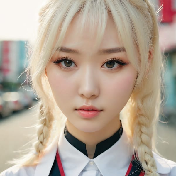 Tags: 21872187, SDXL
{"3": {"inputs": {"seed": 262319575405371, "steps": 64, "cfg": 6.93, "sampler_name": "dpmpp_2m", "scheduler": "karras", "denoise": 1.0, "model": ["27", 0], "positive": ["6", 0], "negative": ["7", 0], "latent_image": ["5", 0]}, "class_type": "KSampler"}, "4": {"inputs": {"ckpt_name": "juggernautxl.safetensors"}, "class_type": "CheckpointLoaderSimple"}, "5": {"inputs": {"width": 1024, "height": 1024, "batch_size": 1}, "class_type": "EmptyLatentImage"}, "6": {"inputs": {"text": "23 year old girl, (korean:0.97), (russian:1.06), (idol:1.01), (blush:1.01), (seductive pose:1.00), (beautiful eyes:0.95), (temptress:1.08), (pale skin:1.08), (detailed face:1.00), (slim:0.98), (sexy lips:1.06), (double eyelids:1.08), (eyelashes:1.01), (cute:1.03), (seductive facial expression:1.09), (in a seductive pose:0.98), (large perky breasts:1.01), (cleavage:1.01), (thigh gap:0.96), (school uniform:1.11), choker, busy street, (natural looking skin:1.05), (RAW:1.05), (textured skin:1.09), (film:1.03), (portra:1.06), (detailed skin:1.05), (skin fuzz:1.00), (soft lighting:1.07), (candid cinema:1.08)", "clip": ["27", 1]}, "class_type": "CLIPTextEncode"}, "7": {"inputs": {"text": "(low resolution:1.14), (open mouth:1.14), (bad hands:1.08), (watermark:1.10), (worst quality:1.08), (twisted:1.05), (distorted:1.10)", "clip": ["27", 1]}, "class_type": "CLIPTextEncode"}, "8": {"inputs": {"samples": ["3", 0], "vae": ["4", 2]}, "class_type": "VAEDecode"}, "25": {"inputs": {"lora_name": "nudify_xl.safetensors", "strength_model": 0.35, "strength_clip": 0.03, "model": ["4", 0], "clip": ["4", 1]}, "class_type": "LoraLoader"}, "26": {"inputs": {"lora_name": "shirtlift_SDXL_v2.safetensors", "strength_model": 0.01, "strength_clip": 0.03, "model": ["25", 0], "clip": ["25", 1]}, "class_type": "LoraLoader"}, "27": {"inputs": {"lora_name": "PerfectEyesXL.safetensors", "strength_model": 0.1, "strength_clip": 0.09, "model": ["26", 0], "clip": ["26", 1]}, "class_type": "LoraLoader"}, "30": {"inputs": {"model_name": "4x_NMKD-Superscale-SP_178000_G.pth"}, "class_type": "UpscaleModelLoader"}, "31": {"inputs": {"upscale_model": ["30", 0], "image": ["8", 0]}, "class_type": "ImageUpscaleWithModel"}, "32": {"inputs": {"upscale_method": "lanczos", "scale_by": 0.5, "image": ["31", 0]}, "class_type": "ImageScaleBy"}, "33": {"inputs": {"pixels": ["32", 0], "vae": ["4", 2]}, "class_type": "VAEEncode"}, "34": {"inputs": {"seed": 262319575405371, "steps": 64, "cfg": 6.93, "sampler_name": "dpmpp_2m", "scheduler": "karras", "denoise": 0.3, "model": ["27", 0], "positive": ["6", 0], "negative": ["7", 0], "latent_image": ["33", 0]}, "class_type": "KSampler"}, "36": {"inputs": {"samples": ["34", 0], "vae": ["4", 2]}, "class_type": "VAEDecode"}, "39": {"inputs": {"filename_prefix": "comfyapi-1713194660983", "images": ["36", 0]}, "class_type": "SaveImage"}}